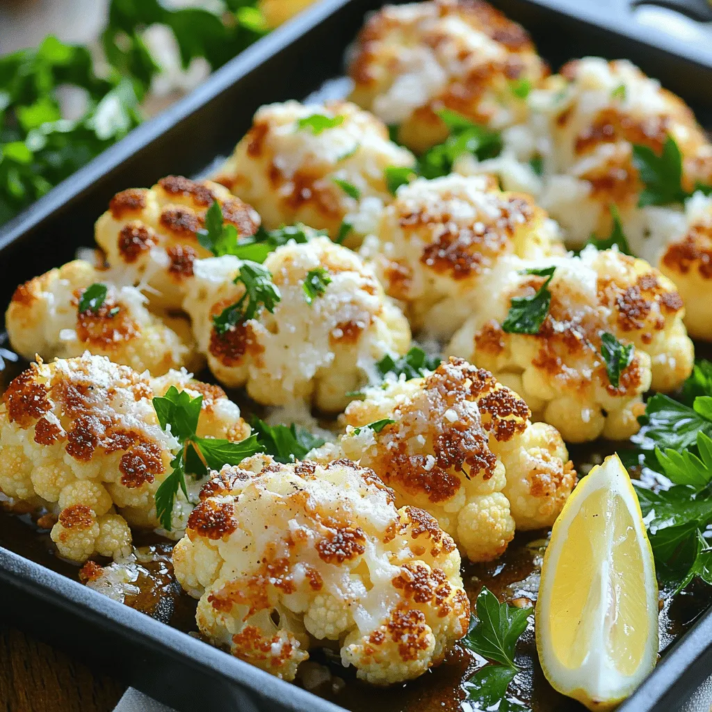Garlic Parmesan Roasted Cauliflower Tasty Side Dish