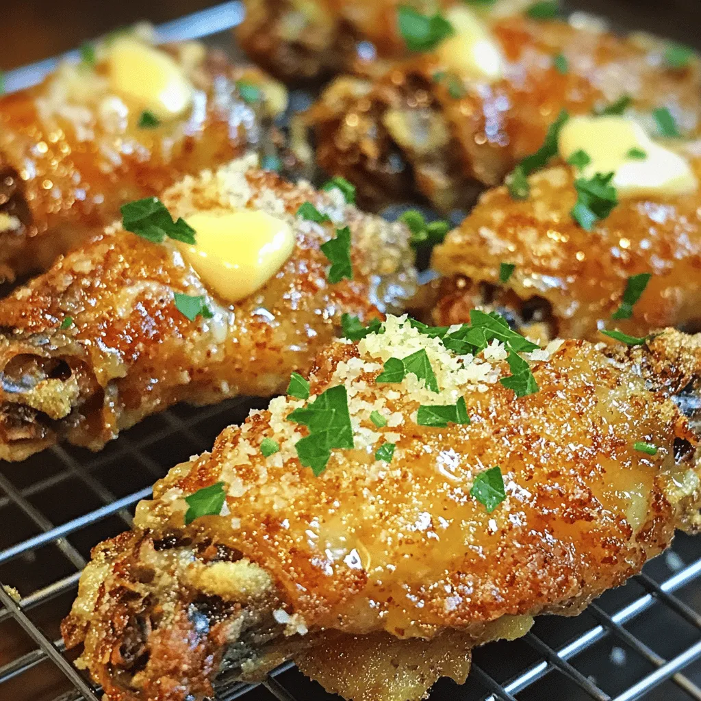 Here’s what you need for crispy garlic Parmesan wings: