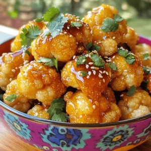 - 1 medium head of cauliflower, cut into bite-sized florets - 1/2 cup all-purpose flour (or gluten-free flour) - 1/2 cup unsweetened almond milk (or regular milk) - 1/2 cup Sriracha sauce - 1/4 cup honey - 1 teaspoon garlic powder - 1 teaspoon onion powder - 1/2 teaspoon smoked paprika - Salt and pepper to taste - Fresh cilantro, chopped - Sesame seeds These ingredients combine for a bold and tasty snack. The cauliflower acts as a great base. It soaks up all the flavors well. The Sriracha adds heat, while honey gives it a sweet touch. Garlic and onion powders deliver extra depth. Smoked paprika rounds out the taste with a subtle smokiness. Using fresh cilantro and sesame seeds for garnishes adds brightness and crunch. You can use gluten-free flour to fit dietary needs. Almond milk also works well for a dairy-free option. This recipe is simple yet packed with flavor. It’s a fun way to enjoy cauliflower, making it a great choice for snacking. If you're ready to make these bites, check out the Full Recipe for all the steps. Enjoy making this delightful snack! - Preheat your oven to 425°F (220°C). This step is key for crispy bites. - Line a baking sheet with parchment paper. This helps with easy cleanup. - In a large mixing bowl, whisk together: - 1/2 cup all-purpose flour (or gluten-free flour) - 1/2 cup unsweetened almond milk (or regular milk) - 1 teaspoon garlic powder - 1 teaspoon onion powder - 1/2 teaspoon smoked paprika - Salt and pepper to taste - Aim for a smooth batter to coat the cauliflower. - Dip each cauliflower floret into the batter. Make sure each piece is fully coated. - Place the coated florets on the lined baking sheet. Arrange them in a single layer. - Bake the cauliflower for 20-25 minutes. Flip them halfway through for even crispiness. Look for a golden brown color. - While the cauliflower bakes, combine Sriracha and honey in a small saucepan. - Add 1 tablespoon apple cider vinegar and 2 tablespoons olive oil. - Heat the mixture over medium heat. Stir until it is smooth and slightly bubbling. - Remove from heat and set aside. This sauce is the star of the dish. Once your cauliflower bites are crispy, drizzle the Sriracha honey sauce over them. Toss gently to coat each piece evenly. If you want the sauce to caramelize, bake the coated cauliflower for another 5 minutes. For the full recipe, check out the details above. Enjoy your tasty snack! Flipping the cauliflower halfway through baking is key. This ensures even cooking on both sides. If you skip this step, one side may burn while the other remains soft. Aim for nice, crispy edges on all pieces. To achieve the perfect crispiness, bake at 425°F (220°C). This high heat helps to brown the outside while keeping the inside tender. Using parchment paper on your baking sheet also helps prevent sticking and makes cleanup easy. For a fun presentation, serve these bites in a colorful bowl. Drizzle more Sriracha and honey sauce on top. This adds a pop of color and flavor. Using toothpicks makes them easy to grab for guests. Ideal dips include creamy ranch or tangy yogurt sauce. They balance the heat of the Sriracha. Fresh veggies like carrot sticks or cucumber slices can add a refreshing crunch on the side. For a gluten-free option, swap all-purpose flour with gluten-free flour. This keeps the texture while making it safe for those with gluten sensitivities. If you want a vegan dish, use almond milk and maple syrup instead of honey. This keeps the flavor rich and satisfying without animal products. {{image_2}} You can easily change the spice level of your Sriracha honey cauliflower bites. If you want it milder, use less Sriracha. You can also add a touch of honey to balance the heat. For a spicier kick, try a hotter sauce or add red pepper flakes. If you don’t have Sriracha, use other hot sauces like chili garlic sauce or harissa. Each option gives a unique twist to your dish. Adding different spices can enhance the flavor. For a warm, earthy taste, stir in curry powder. If you love smoky flavors, smoked paprika works great too. You can also infuse the bites with fresh lime juice or grated ginger for brightness. These additions create a blend of flavors that keeps your taste buds excited. Sriracha honey cauliflower bites shine as both an appetizer and a main dish. Serve them in a colorful bowl for a fun snack. You can place them on a platter and drizzle extra sauce on top to impress guests. For a casual vibe, use toothpicks for easy eating. This way, everyone can enjoy a bite-sized treat with a burst of flavor. Check out the full recipe for more tips on how to serve these bites perfectly! Store leftover Sriracha honey cauliflower bites in an airtight container. Place the bites in the fridge for up to three days. When you're ready to eat, reheat them in the oven. Set the oven to 350°F (175°C). Bake for about 10 minutes. This keeps them crispy and tasty. For longer storage, you can freeze the bites. Lay them on a baking sheet in a single layer and freeze for about two hours. Once frozen, transfer them to a freezer-safe bag. They can last up to three months in the freezer. To reheat, thaw them overnight in the fridge. Then, bake them again at 350°F (175°C) for about 15-20 minutes. In the fridge, these bites stay fresh for about three days. If frozen, they last up to three months. Always check for any signs of spoilage before eating. Enjoy your flavorful snack! Yes, you can prepare these bites ahead of time. Make the batter and coat the cauliflower. Store the coated florets in the fridge for up to a day. When ready to cook, just bake them as directed. If you have leftovers, let them cool and store them in an airtight container. These bites pair well with many sides. Try serving them with: - Rice or quinoa - Fresh salad - Dipping sauces like ranch or yogurt - Veggie sticks for crunch To make this recipe lighter, consider these swaps: - Use whole wheat flour instead of all-purpose flour. - Replace honey with agave syrup for lower calories. - Opt for air frying instead of baking for less oil. Absolutely! Here’s how to adapt this recipe: - For vegan: Use plant-based milk and maple syrup. - For gluten-free: Substitute gluten-free flour and check your Sriracha. - For nut-free: Swap almond milk with oat or coconut milk. These bites are best fresh but can last in the fridge for about three days. Store them in an airtight container to keep them fresh. If you freeze them, they can last up to three months. Just remember to reheat them well before serving! For the full recipe, check out the detailed instructions to make these flavorful snacks. This blog post covered how to make delicious Sriracha Honey Cauliflower Bites. We looked at the main ingredients, step-by-step instructions, and storage tips. You can easily adjust spice levels and make substitutes to fit your tastes. Remember to store leftovers properly for the best flavor. These bites work great as appetizers or main dishes. Enjoy trying this recipe and making it your own! Simple tweaks can lead to a meal that you and your loved ones will love. Happy cooking!