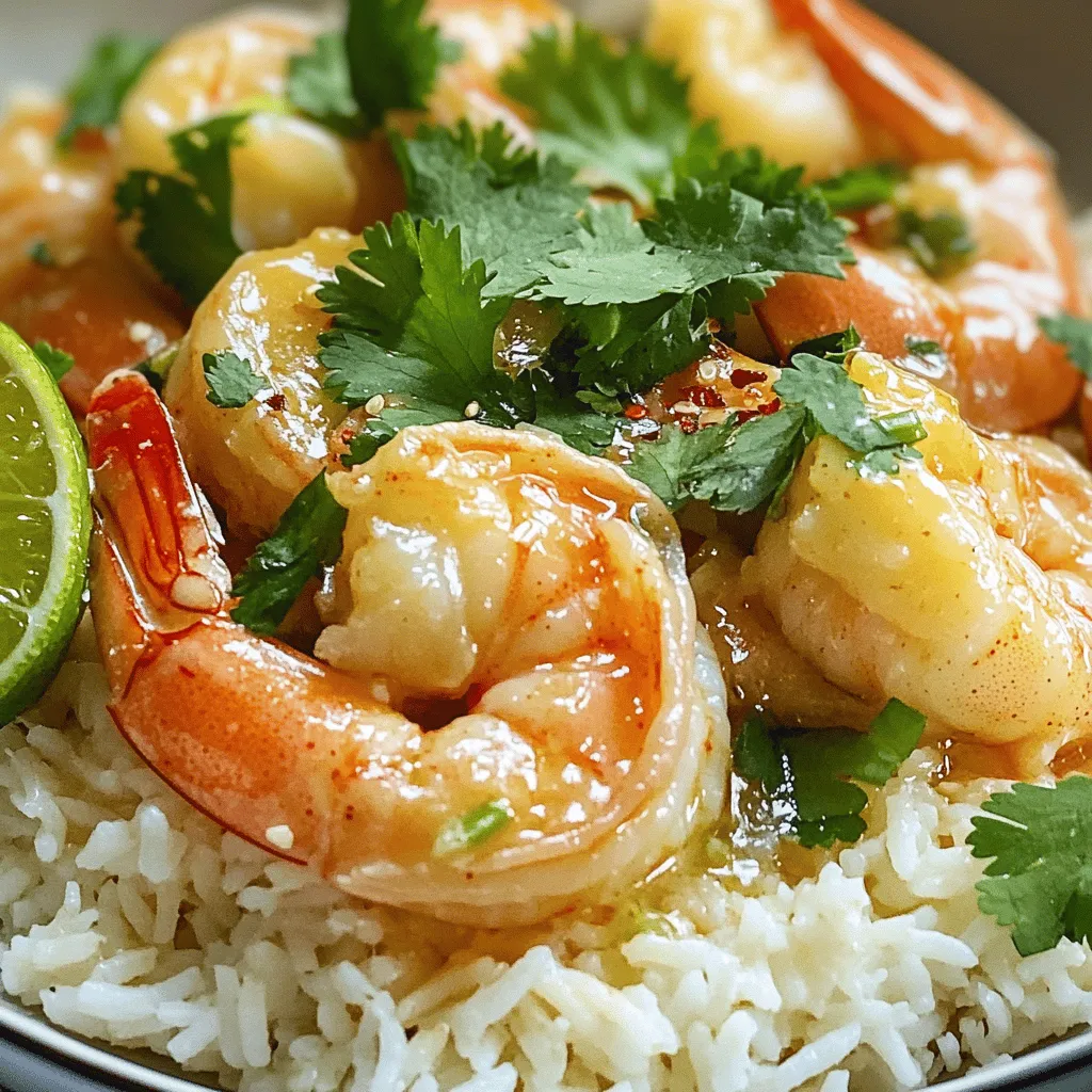 To make coconut lime shrimp, you will need these key ingredients: