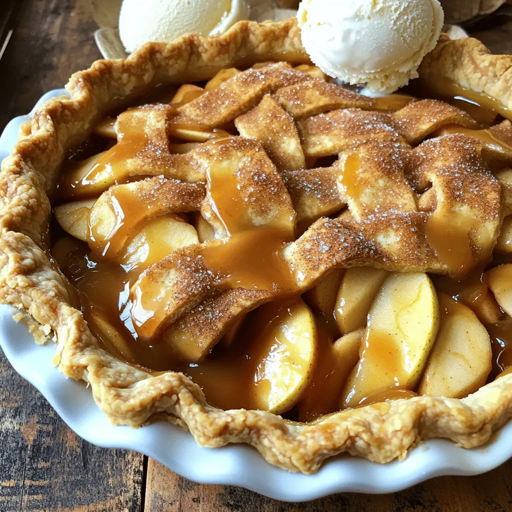 Apple Pie Delight with Cinnamon and Caramel Toppings