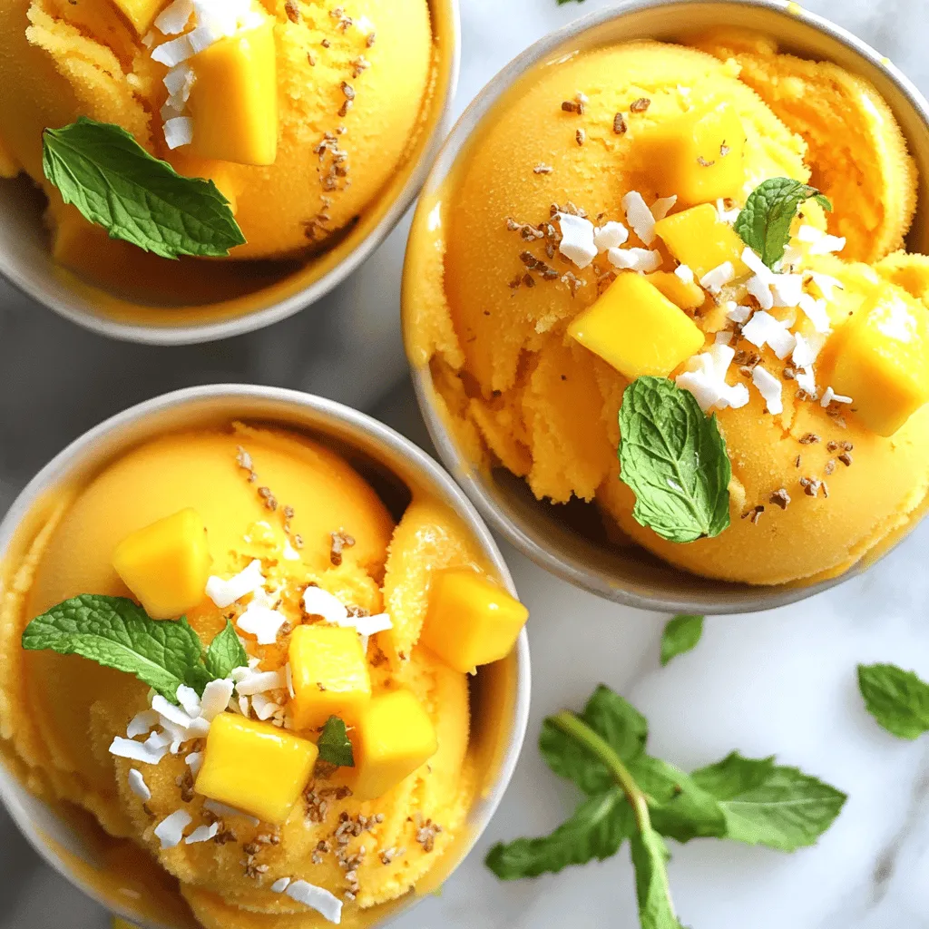 Mango Sorbet Refreshing Dessert for Hot Days