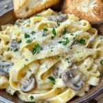To create a rich and flavorful creamy garlic mushroom pasta, you will need the following ingredients: - 8 oz (225g) fettuccine pasta - 2 tablespoons olive oil - 1 tablespoon butter - 4 cloves garlic, minced - 12 oz (340g) mushrooms, sliced (such as cremini or button) - 1 cup heavy cream - 1 cup grated Parmesan cheese - 1 teaspoon dried thyme - Salt and pepper to taste - Fresh parsley, chopped (for garnish) - Optional: Crushed red pepper flakes, for a spicy kick Each of these ingredients plays a key role in building flavor. The fettuccine is the perfect base, offering a chewy texture. Olive oil and butter add richness to the dish. Garlic brings aromatic depth, while mushrooms provide umami. Heavy cream makes the sauce luxuriously creamy, and Parmesan gives a savory punch. Seasonings like thyme and pepper elevate the dish to new heights. You can find the full recipe at the end of this guide to help you put it all together! Start by boiling a large pot of water. Add a generous amount of salt. This helps flavor the pasta. When the water is at a rolling boil, add 8 oz of fettuccine pasta. Cook the pasta for about 8-10 minutes until it reaches al dente. This means it should be firm to the bite. Once done, reserve ½ cup of the pasta water. Drain the rest of the water and set the pasta aside. In a large skillet, heat 2 tablespoons of olive oil and 1 tablespoon of butter over medium heat. The butter will add flavor and richness. Once the oil is hot, add 12 oz of sliced mushrooms. You can use cremini or button mushrooms. Sauté the mushrooms for about 5-7 minutes. They should brown and release their moisture. Stir them occasionally to cook evenly. After the mushrooms are browned, stir in 4 cloves of minced garlic. Sauté for 1-2 minutes until the garlic becomes fragrant. Next, lower the heat and add 1 cup of heavy cream. Mix well to combine. Then, add 1 cup of grated Parmesan cheese and 1 teaspoon of dried thyme. Stir constantly until the cheese melts and the sauce is smooth. The sauce should be creamy and rich. Now it’s time to bring everything together. Add the cooked fettuccine to the sauce in the skillet. Toss the pasta with the sauce to coat it evenly. If the sauce is too thick, use the reserved pasta water. Add a little at a time until you reach the desired consistency. Taste the pasta and season with salt, pepper, and crushed red pepper flakes if you want some heat. Enjoy your Creamy Garlic Mushroom Pasta! For the full recipe, check out the details above. Choosing the right mushrooms For the best taste, I recommend using cremini or button mushrooms. They have a rich, earthy flavor that shines in this dish. Always choose fresh mushrooms. Check for firm caps and avoid any with dark spots. Fresh mushrooms enhance the creamy garlic sauce and add depth. Timing for sautéing Timing is key when sautéing. Start with medium heat and add the mushrooms first. Let them brown for about 5 to 7 minutes. This helps release their moisture and intensifies their taste. After browning, add the garlic. Sauté for just 1 to 2 minutes, as burned garlic can turn bitter. Presentation tips To make the dish look appealing, serve the pasta in shallow bowls. Sprinkle extra Parmesan and fresh parsley on top. This adds color and makes it look gourmet. A drizzle of olive oil can also enhance the visual appeal. Pairing with side dishes Pair this pasta with garlic bread or a simple green salad. The bread is great for scooping up the creamy sauce. A salad adds freshness and balances the richness of the pasta. Adding crushed red pepper flakes For a spicy twist, sprinkle in some crushed red pepper flakes. This adds a nice kick and balances the creaminess. Start with a small pinch, and adjust to your taste. Alternate toppings like fresh herbs You can also boost flavor by adding fresh herbs. Try basil, thyme, or chives. These herbs add brightness and fresh notes to the dish. They work well with the garlic and mushrooms, adding layers of flavor. For more details, check the Full Recipe for Creamy Garlic Mushroom Pasta. {{image_2}} If you need gluten-free options, try using gluten-free fettuccine. Many brands offer tasty pasta that cooks well. For a dairy-free version, swap heavy cream with coconut cream or a nut-based cream. These options keep the dish creamy without dairy. You can add extra protein to your dish by including chicken. Simply cook bite-sized pieces in the skillet before adding the mushrooms. Spinach is another great addition. Toss in fresh spinach when you add the garlic. It wilts nicely and adds color. If you like heat, sprinkle in crushed red pepper flakes for a spicy kick. For a milder dish, just skip the spice. These variations let you customize your Creamy Garlic Mushroom Pasta to suit your taste. Explore these options to find your favorite twist! For the complete recipe, check out the Full Recipe. To keep your creamy garlic mushroom pasta fresh, store it in the fridge. Use an airtight container. It will stay good for about 3 to 5 days. When reheating, place it in a pan over low heat. Add a splash of water or cream to help the sauce stay smooth. Stir often to heat it evenly. If you want to save some pasta for later, freezing works well. First, let the pasta cool completely. Then, transfer it to a freezer-safe container. Make sure to leave some space for it to expand. It can last up to 3 months in the freezer. When you're ready to eat, thaw it in the fridge overnight. Reheat it gently in a pan, adding a little cream or water to keep it creamy. To prevent sticky pasta, follow these tips: - Use a large pot with plenty of water. - Add salt to the water before boiling. - Stir the pasta during the first few minutes. - Drain pasta and toss it with a bit of olive oil. These steps help keep the pasta separate and prevent clumping. Yes, you can use different types of pasta! - Penne, spaghetti, or even gluten-free pasta works well. - Just adjust the cooking time based on the pasta type. - Each pasta shape adds a unique texture to the dish. Feel free to experiment with what you have on hand. Mushrooms are done when they are brown and tender. - You’ll see them shrink and release moisture. - This usually takes about 5-7 minutes over medium heat. - Stir them often for even cooking. Perfectly sautéed mushrooms add great flavor to the sauce. Creamy Garlic Mushroom Pasta can be part of a balanced meal. - It contains healthy fats from olive oil and butter. - The mushrooms add fiber and nutrients. - You can use whole-grain pasta to increase fiber. - Enjoy in moderation, and add veggies for extra nutrition. - Full Recipe for Creamy Garlic Mushroom Pasta This blog post covered how to make a delicious Creamy Garlic Mushroom Pasta. You learned about the key ingredients, step-by-step instructions, and helpful tips for the best flavor. We also explored variations and storage methods to keep your dish fresh. Remember, cooking is all about fun and creativity. Feel free to mix things up and make this recipe your own. Enjoy your cooking journey and savor each bite!