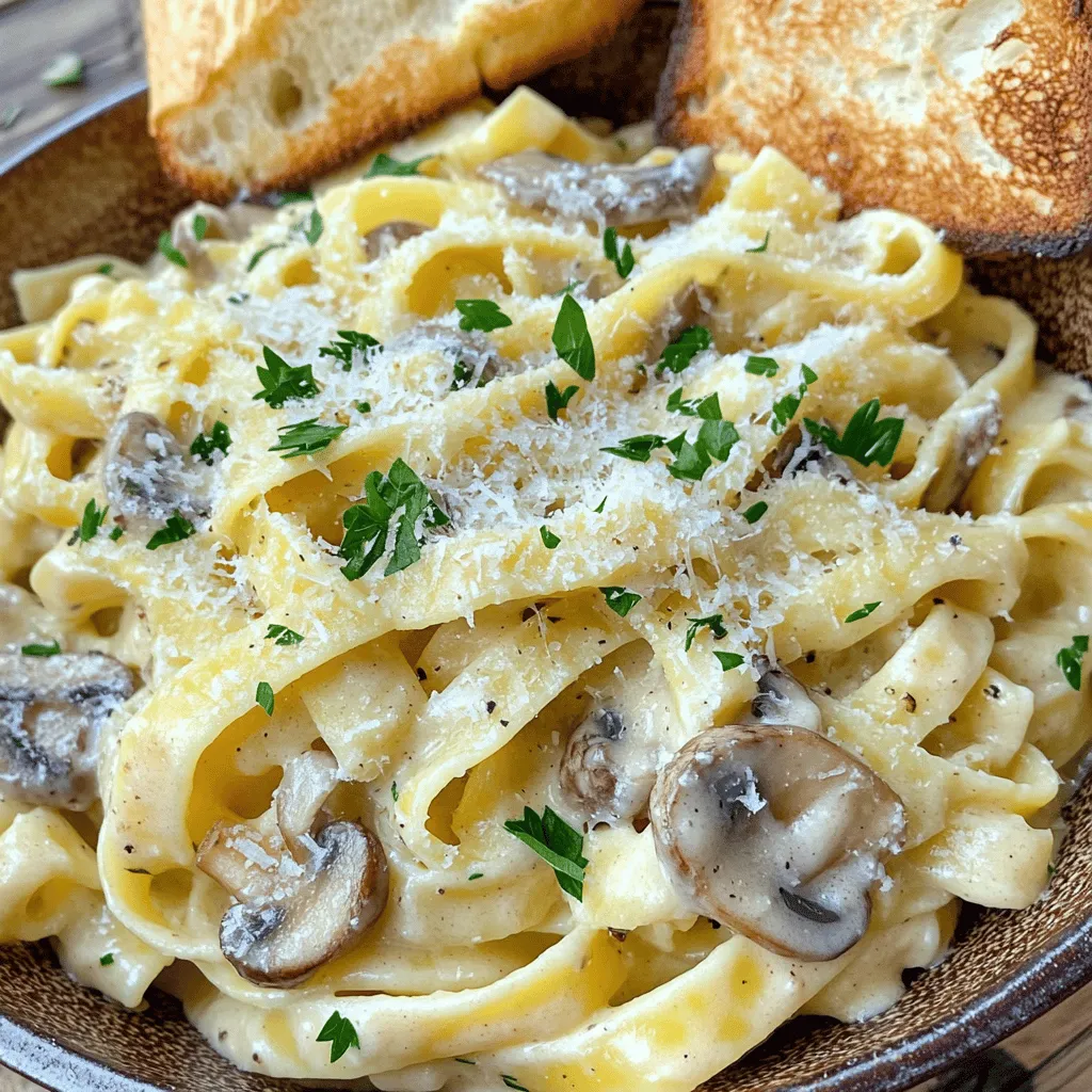 Creamy Garlic Mushroom Pasta Rich and Flavorful Meal