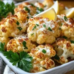 - 1 large head of cauliflower, cut into florets - 4 cloves of garlic, minced - ½ cup grated Parmesan cheese - ¼ cup olive oil - 1 teaspoon sea salt - ½ teaspoon black pepper - 1 teaspoon smoked paprika - 2 tablespoons fresh parsley, chopped (for garnish) - Lemon wedges (for serving) The main ingredient is the large head of cauliflower. It gives the dish its unique flavor and texture. You want to cut it into florets. This makes sure they cook evenly and get nice and crispy. The garlic adds a strong, tasty punch. I love using fresh garlic. Mince it well to spread the flavor. Parmesan cheese is key for that cheesy goodness. It melts and creates a tasty crust. Olive oil helps everything cook well. It also gives a nice, rich flavor. The sea salt and black pepper bring out the dish's natural taste. Smoked paprika adds a warm, smoky note. It really enhances the flavor profile. Fresh parsley is for garnishing. It adds color and freshness. Lastly, lemon wedges brighten up the dish. A squeeze of lemon over the roasted cauliflower makes it pop. - Large mixing bowl - Baking sheet - Parchment paper Using a large mixing bowl makes it easy to coat the cauliflower. A baking sheet is essential for roasting. Lining it with parchment paper helps with cleanup and prevents sticking. This simple setup ensures your Garlic Parmesan Roasted Cauliflower turns out perfectly every time. If you want to dive deeper into the cooking process, check out the full recipe for Garlic Parmesan Roasted Cauliflower. - Preheat your oven to 425°F (220°C). - Line a large baking sheet with parchment paper. This step helps with cleanup later. - In a bowl, whisk together minced garlic, olive oil, sea salt, black pepper, and smoked paprika. - Mix it until everything blends well. This garlic coating packs a lot of flavor. - Take your cauliflower florets and coat them with the garlic mixture. - Make sure each piece gets a good amount of the coating. - Then, sprinkle grated Parmesan cheese over the cauliflower. - Toss again so the cheese sticks to the florets. - Spread the cauliflower evenly on the baking sheet. - Roast in the oven for 25-30 minutes. Stir halfway through for even cooking. - You want the cauliflower to be golden brown and tender. Enjoy the amazing smell as it roasts. It’s a simple yet flavorful side dish that everyone will love! For the full recipe, check out the recipe section. To get that perfect roast, start by cutting your cauliflower into uniform florets. This ensures they cook evenly. If they're all the same size, they will brown nicely together. Stir the cauliflower halfway through cooking. This simple step helps all sides get crispy and golden. It makes a big difference in texture and taste. You can play with flavors by adding more seasonings. Try a pinch of cayenne for heat or some thyme for a fresh taste. These small changes can make a big impact. If you want to switch up the cheese, try using Pecorino or nutritional yeast for a vegan option. Each cheese has its own unique flavor, so experiment to find what you like best. Garnishing makes your dish look special. After roasting, sprinkle chopped parsley on top for a fresh touch. You can also add lemon wedges for a pop of color and a zesty finish. This makes the dish not just tasty but also beautiful. Serving it well adds to the whole meal experience. {{image_2}} If you want to change the flavor, try different cheeses. For a sharp taste, use aged cheddar. For something creamier, try goat cheese or feta. Each cheese gives a unique twist to the dish. You can even mix cheeses for a fun blend. This keeps your Garlic Parmesan Roasted Cauliflower fresh and exciting. You don’t have to stick to just cauliflower. Mixing in other veggies can boost color and taste. Carrots add sweetness, while bell peppers bring crunch. You can also try broccoli or Brussels sprouts for variety. Just remember to cut them into similar sizes so they cook evenly. This mix makes a tasty and colorful side dish. Want to add some heat? Sprinkle in chili flakes for a kick. You can also use paprika or cayenne pepper for a nice touch. If you like a smoky flavor, smoked paprika works great too. Adjust the spice to fit your taste. This will enhance your Garlic Parmesan Roasted Cauliflower and make it even more delicious. To keep your Garlic Parmesan Roasted Cauliflower fresh, store it in an airtight container. Place it in the fridge within two hours of cooking. This helps to avoid bacteria growth. You can also freeze it. To do this, let the cauliflower cool first. Then, spread it out on a baking sheet. Freeze it for about an hour, then transfer it to a freezer bag. This method keeps the texture better when you reheat it later. When you are ready to enjoy the leftovers, there are a few ways to reheat them. The best method is to use the oven. Preheat it to 350°F (175°C). Place the cauliflower on a baking sheet. Heat for about 10-15 minutes. This helps keep the cauliflower crispy. You can also use a microwave, but it may get soggy. To avoid this, cover it with a damp paper towel for even heat. In the fridge, the Garlic Parmesan Roasted Cauliflower lasts about 3-5 days. If you freeze it, it can last for up to 3 months. Just remember, while it stays safe to eat, the quality may drop over time. Enjoy it fresh for the best taste! Yes, you can make Garlic Parmesan Roasted Cauliflower vegan! Swap the Parmesan cheese for a vegan cheese option. Nutritional yeast also adds a cheese-like flavor. For the olive oil, you can use melted coconut oil or avocado oil. These substitutions keep the dish tasty and plant-based. You can tell when the cauliflower is done by its color and texture. Look for a golden brown color on the edges. The florets should feel tender when pierced with a fork. This usually takes about 25 to 30 minutes in a hot oven. Stirring halfway helps ensure even roasting. This dish pairs well with many main courses. Try it with grilled chicken or fish for a balanced meal. It also goes great with pasta dishes or a hearty salad. For a vegetarian option, serve it alongside quinoa or lentils. The flavors work well with many foods! For the complete directions and details, refer to the full recipe for Garlic Parmesan Roasted Cauliflower. This blog post shared a tasty recipe for Garlic Parmesan Roasted Cauliflower. We covered the ingredients needed, the tools to use, and each cooking step. I offered tips for the best roast and suggested tasty variations. Remember, cooking can be fun and simple. Experiment with flavors or serve it alongside your favorite meals. Enjoy the cooking process and share this dish with others!