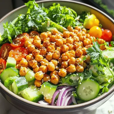 Crispy Chickpea Salad Fresh and Flavorful Dish