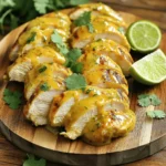 To make Coconut Lime Chicken, gather these key ingredients: - 4 boneless, skinless chicken breasts - 1 can (13.5 oz) coconut milk - 3 tablespoons lime juice (freshly squeezed) - Zest of 1 lime - 2 tablespoons honey - 2 cloves garlic, minced - 1 teaspoon ginger, grated - 1 teaspoon ground coriander - Salt and pepper to taste - 2 tablespoons olive oil - Fresh cilantro leaves for garnish - Lime wedges for serving You can add a few ingredients to boost the taste: - 1 teaspoon red pepper flakes for spice - 1 tablespoon fish sauce for umami - 1 tablespoon soy sauce for a savory touch - Fresh mint leaves for a bright note If you need to swap ingredients, here are some ideas: - Use chicken thighs instead of breasts for juicier meat. - Coconut cream can replace coconut milk for a richer sauce. - Brown sugar can work instead of honey for sweetness. - Fresh lime juice can be swapped with lemon juice for a different zing. These options help you customize the dish to your liking while still keeping it delicious. For the full recipe, check out the complete cooking instructions. First, gather your ingredients. You will need chicken breasts, coconut milk, lime juice, lime zest, honey, garlic, ginger, and spices. In a bowl, mix the coconut milk, lime juice, lime zest, honey, minced garlic, grated ginger, ground coriander, salt, and pepper. Whisk it well to combine everything. Next, place the chicken in a large zip-top bag or shallow dish. Pour the marinade over the chicken. Seal the bag or cover the dish to keep it fresh. Now, marinate the chicken in the fridge for at least one hour or overnight for more flavor. You can cook the chicken in two ways: grilling or using a skillet. If you choose to grill, preheat your grill to medium-high heat. For the skillet method, heat olive oil in a large skillet over medium-high heat. Remove the chicken from the marinade, but keep the marinade to make a sauce later. If grilling, cook the chicken for about 6-7 minutes per side. You want it fully cooked and reach an internal temperature of 165°F (75°C). If using a skillet, cook until golden brown and cooked through. After cooking, let the chicken rest for a few minutes. This helps keep it juicy. Now, slice the chicken into pieces. For a tasty finish, take the reserved marinade and bring it to a boil in a small saucepan. Simmer it for about 5 minutes until it thickens. To serve, plate the sliced chicken and drizzle the thickened sauce on top. Garnish with fresh cilantro leaves. Don’t forget lime wedges on the side for squeezing over the chicken. This adds a bright, zesty flavor. For the full recipe, refer to the earlier section. Enjoy your meal! To get the best taste from your Coconut Lime Chicken, marinating is key. Use a zip-top bag to coat the chicken well. This method helps the chicken soak up all the flavors. I recommend marinating for at least one hour. For even more flavor, try marinating overnight. The longer you let it sit, the better it gets! Cooking time can vary based on the thickness of the chicken breasts. If your pieces are thick, they may need more time. For thinner pieces, check for doneness at about 5-6 minutes per side. Always use a meat thermometer. The chicken should reach 165°F (75°C) to be safe. To thicken your sauce, bring the reserved marinade to a boil. Then, reduce the heat to simmer for about five minutes. This will help it become thicker and more flavorful. If you want an even richer sauce, you can add a cornstarch slurry. Just mix cornstarch with a little cold water before adding it to your sauce. This will give it a nice, smooth texture. For the full recipe, check out the Coconut Lime Chicken. Enjoy your cooking! {{image_2}} You can change up your coconut lime chicken by adding mango salsa. This fresh topping gives your dish a fruity twist. To make mango salsa, mix diced mango, red onion, jalapeño, cilantro, and lime juice. The sweet and spicy flavors pair well with the creamy chicken. Just sprinkle the salsa over the chicken right before serving. It makes the dish pop with color and taste. If you love heat, try making spicy coconut lime chicken. Add sliced jalapeños or crushed red pepper flakes to your marinade. This will give the chicken a nice kick. You can also serve it with a spicy dipping sauce. Combine yogurt with lime juice and hot sauce for a creamy side. The spicy flavor balances the sweet and tangy notes in the dish. For a meat-free option, use tofu instead of chicken. Press firm tofu to remove excess water. Then cut it into cubes and marinate just like the chicken. Grill or pan-fry the tofu until golden brown. The coconut and lime flavors will still shine through. Serve it with the same mango salsa for a vibrant, plant-based meal. For the full recipe, check out the details above. After cooking, let the Coconut Lime Chicken cool to room temperature. Place the chicken in an airtight container. This helps keep it fresh. Store it in the fridge for up to 3 days. If you want to keep it longer, freezing is a great option. To freeze, wrap the cooked chicken tightly in plastic wrap. Then, place it in a freezer bag. Make sure to remove as much air as possible. This prevents freezer burn. You can freeze the chicken for up to 3 months. When you're ready to eat it, thaw it in the fridge overnight. When reheating, avoid drying out the chicken. Use the oven or the microwave. If using an oven, preheat it to 350°F (175°C). Place the chicken in a covered dish with a splash of water. Heat for about 15-20 minutes. If using a microwave, cover the chicken and heat in short bursts. Check often to avoid overcooking. Enjoy your flavorful meal! For the full recipe, check the provided details. The best way to marinate chicken is to use a mix of wet and dry ingredients. In this recipe, I use coconut milk, lime juice, and spices. This blend adds flavor and keeps the chicken moist. Place the chicken in a zip-top bag or a shallow dish. Pour the marinade over it, making sure every piece is covered. Seal the bag or cover the dish. Let it sit in the fridge for at least one hour. For richer flavor, marinate overnight. Yes, you can use bone-in chicken for this recipe. Bone-in chicken adds more flavor and moisture. Just make sure to adjust the cooking time. Bone-in pieces will take longer to cook through. Check the internal temperature. It should reach 165°F (75°C) for safety. The cooking time may vary, so monitor it closely. You can know the chicken is done cooking by checking its internal temperature. Use a meat thermometer to check the thickest part. It should read 165°F (75°C). If you do not have a thermometer, cut into the chicken. The juices should run clear, not pink. Another sign is the chicken will feel firm to the touch. Always ensure it is fully cooked to avoid any risk. This article covers key ingredients, step-by-step cooking tips, and helpful storage info. I shared variations like Coconut Lime Chicken and vegetarian tofu options. You now have all the tools to create delicious meals. Remember to marinate for flavor and use proper cooking methods. Enjoy experimenting with variations and storing leftovers. Cooking should be fun and tasty, so get started now and make these dishes your own.