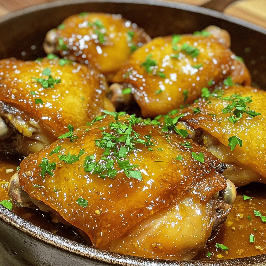 Honey Garlic Skillet Chicken Thighs Flavorful Dinner