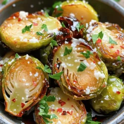 Balsamic glazed Brussels sprouts are a tasty side dish. They mix sweet and tangy flavors. This dish is great for any meal. It takes just 35 minutes to make. You can impress your guests or family with this easy recipe. To make this dish, you’ll need: - 1 lb Brussels sprouts, trimmed and halved - 3 tablespoons balsamic vinegar - 2 tablespoons honey or maple syrup - 2 tablespoons olive oil - 2 garlic cloves, minced - Salt and pepper to taste - 1/4 cup grated Parmesan cheese (optional) - 1/4 teaspoon red pepper flakes (for a bit of heat) - Fresh parsley, chopped (for garnish) These ingredients come together to create a rich flavor. The balsamic vinegar adds a nice tang. Honey or maple syrup gives it sweetness. For this recipe, you will need: - A baking sheet - Parchment paper - A mixing bowl - A whisk - A sharp knife - A cutting board These tools help you prepare and cook the dish easily. The baking sheet ensures even roasting. The mixing bowl lets you combine all the flavors well. You’ll enjoy making this dish as much as eating it! Start by gathering your ingredients. You will need: - 1 lb Brussels sprouts, trimmed and halved - 3 tablespoons balsamic vinegar - 2 tablespoons honey or maple syrup - 2 tablespoons olive oil - 2 garlic cloves, minced - Salt and pepper to taste - 1/4 cup grated Parmesan cheese (optional) - 1/4 teaspoon red pepper flakes (for a bit of heat) - Fresh parsley, chopped (for garnish) Next, preheat your oven to 400°F (200°C). This temperature helps the Brussels sprouts cook evenly. Line a baking sheet with parchment paper for easy cleanup. In a large mixing bowl, whisk together the balsamic vinegar, honey or maple syrup, olive oil, minced garlic, salt, pepper, and red pepper flakes. Mix well until everything combines. Add the halved Brussels sprouts to the bowl. Pour the balsamic mixture over them. Toss the sprouts gently until they are fully coated. Spread the Brussels sprouts on the prepared baking sheet. Place them cut sides down. This helps with caramelization as they roast. Roast in the preheated oven for 20-25 minutes. Be sure to toss them once halfway through cooking. You want the sprouts to be tender and caramelized. Once they are done, take them out of the oven. If you like, sprinkle grated Parmesan cheese over the warm sprouts. This adds a rich flavor. Let the Brussels sprouts cool slightly. Transfer them to a serving platter. Garnish with freshly chopped parsley for a touch of color. For an extra flavor boost, drizzle any remaining balsamic glaze from the baking sheet over the top. This dish is ready to impress! Enjoy your Balsamic Glazed Brussels Sprouts as a tasty side. For the complete recipe, check out the Full Recipe section. To get that lovely caramelized look, you must start with dry Brussels sprouts. After trimming and halving them, pat them with a kitchen towel. This step helps the outside crisp up. When you place them cut side down on the baking sheet, this part gets nice and brown. Roasting at 400°F makes a big difference. Toss them halfway through cooking. This ensures they brown evenly on all sides. If you want to swap honey or maple syrup, you have options. You can use agave nectar or brown sugar. Both add sweetness without changing the taste too much. If you prefer less sweetness, try balsamic glaze. This will enhance the flavor while keeping it rich and tangy. Seasoning can take your Brussels sprouts to the next level. Adding garlic gives a nice savory touch. You can also sprinkle in herbs like thyme or rosemary. A squeeze of lemon juice at the end brightens the dish. For a bit of heat, add more red pepper flakes. Each of these choices helps create depth in flavor and keeps things interesting. {{image_2}} You can mix in other veggies with Brussels sprouts. Carrots, sweet potatoes, or bell peppers work great. They add color and flavor. Just cut them to match the size of the sprouts. Toss them all in the balsamic mix. Roast everything together. This way, you get a colorful and tasty dish. To make this dish vegan, swap honey for maple syrup. This keeps the sweetness but meets vegan needs. Also, skip the Parmesan cheese or use a plant-based cheese. The balsamic glaze still shines, giving you all the flavor without any animal products. Nuts add crunch and richness. Try walnuts or pecans for a nice texture. Just sprinkle them on before roasting. If you want cheese, go for goat cheese or feta. They give a creamy contrast to the sprouts. Both options elevate the dish’s taste and make it even more enjoyable. For the full recipe, check the section above. To keep your balsamic glazed Brussels sprouts fresh, store them in an airtight container. Place them in the fridge within two hours of cooking. They will stay good for about 3 to 4 days. Make sure the sprouts are cool before sealing. This helps maintain their texture and flavor. Reheating is simple and quick. You can use the oven or a skillet. Preheat your oven to 350°F (175°C). Spread the sprouts on a baking tray and heat for about 10-15 minutes. If using a skillet, add a splash of olive oil and heat on medium until warm. This keeps them crispy and tasty. If you have extra sprouts, freezing is a great option. First, blanch them in boiling water for 2-3 minutes. Then, cool them in ice water. Once cool, drain and dry them well. Place the Brussels sprouts in a freezer bag or container. They will last for about 3 months in the freezer. When ready to eat, thaw them overnight in the fridge before reheating. Enjoy your delicious meal any time! For the full recipe, check my earlier section. Yes, you can prepare Balsamic Glazed Brussels Sprouts in advance. Cook them fully, then cool them down. Store them in an airtight container in the fridge. They will stay fresh for up to three days. When you're ready to serve, just reheat them in the oven or a pan. This makes it easier to enjoy a tasty side dish during busy days. Balsamic Glazed Brussels Sprouts pair well with many dishes. They go great with roasted chicken, steak, or fish. You can also serve them with quinoa or rice for a healthy meal. Try them alongside a fresh salad for added crunch. This side dish adds a rich flavor that enhances any meal. To store leftovers, let them cool completely first. Place the Brussels sprouts in an airtight container. This helps keep them fresh and tasty. Store them in the fridge for up to three days. You can also freeze them if you want to save them longer. Just remember that freezing may change their texture a bit. When you want to eat them, reheat in the oven or on the stovetop. Enjoy the flavors again! This blog post covered the full recipe for Balsamic Glazed Brussels Sprouts. We explored key ingredients, kitchen tools, and step-by-step prep and cooking instructions. We shared tips for perfect caramelization and variations for different diets. Plus, we discussed storage and leftovers. Now you have everything you need to make this dish shine in your kitchen. Try it out, and enjoy the unique flavors!