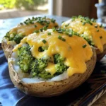 To make Broccoli Cheddar Stuffed Potatoes, gather the following items: - 4 large russet potatoes - 2 cups broccoli florets, chopped - 1 cup sharp cheddar cheese, grated - ½ cup sour cream - ¼ cup milk (or plant-based alternative) - 2 tablespoons unsalted butter - 1 teaspoon garlic powder - ½ teaspoon onion powder - Salt and pepper to taste - Fresh chives or green onions for garnish You can swap some ingredients to fit your taste. For instance: - Use sweet potatoes instead of russets for a sweet twist. - Try a different cheese like mozzarella or gouda for varied flavor. - Replace sour cream with Greek yogurt for a tangy kick. - Opt for almond milk or oat milk if you need a dairy-free option. Each serving of these stuffed potatoes offers a good balance of nutrients. Here’s a quick look: - Calories: About 350 - Protein: 12 grams - Carbohydrates: 45 grams - Fat: 15 grams - Fiber: 5 grams These values can vary based on ingredient choices and portion sizes. Always check labels for specific numbers. For a full recipe, you can refer to the detailed instructions included above. Start by preheating your oven to 400°F (200°C). While it heats, scrub the russet potatoes under cold water. Dry them off well. Use a fork to prick each potato several times. This helps steam escape as they bake. Place the potatoes directly on the oven rack. Bake them for 45-60 minutes. You want the skin to be crispy and the inside to be soft. While the potatoes bake, it’s time to cook the broccoli. Bring a pot of salted water to a boil. Add the chopped broccoli florets and cook for about 3-4 minutes. You want them bright green and tender. Once done, drain the broccoli and cool it down with cold water. In a mixing bowl, combine the cooked broccoli with grated cheddar cheese, sour cream, milk, butter, garlic powder, onion powder, salt, and pepper. Stir until everything mixes well. After baking, remove the potatoes from the oven. Let them cool for a few minutes. Slice each potato lengthwise, but don’t cut all the way through. Carefully scoop out some of the inside, leaving room for the filling. Add the scooped potato flesh to the bowl with the broccoli mix. Stir everything together. Now, stuff each potato skin with the broccoli-cheddar mix. Pack it in well. If you like, sprinkle more cheese on top. Return the stuffed potatoes to the oven and bake for an extra 10-15 minutes. Look for the cheese to be melted and bubbly. Once done, take them out and let them cool slightly. Garnish with chopped chives or green onions. Enjoy your delicious Broccoli Cheddar Stuffed Potatoes! For the complete process, check the Full Recipe. To bake perfect potatoes, choose large russet potatoes. They have a fluffy inside. Scrub them well to remove dirt. Prick each potato with a fork to avoid bursting. Bake them at 400°F (200°C) for 45-60 minutes. The skin should be crispy, and the inside should feel soft. Check doneness by inserting a fork. If it goes in easily, they’re ready. For a creamy filling, use sour cream and butter. These ingredients add richness. Mix the cooked broccoli with grated sharp cheddar cheese. The cheese melts well and adds flavor. If you want extra creaminess, add more milk. Stir until everything is well combined. This step is key for that smooth texture. To get that perfect crispy skin, bake the potatoes directly on the oven rack. This helps circulate heat. After baking, let them cool for a few minutes. When you scoop out the flesh, leave some behind. This helps keep the skin sturdy. If you want extra crispiness, return the stuffed potatoes to the oven for 10-15 minutes. This browns the cheese and makes the skin delightful. For the full recipe, check out the detailed steps earlier. {{image_2}} You can change the cheese for a new taste. Try using gouda for a smoky flavor. Mozzarella gives a nice stretch. For a sharp kick, use pepper jack. If you like creaminess, go for cream cheese. These choices make your stuffed potatoes unique. Adding protein boosts the meal. Cooked chicken or turkey blends well with the filling. You could mix in crispy bacon for extra flavor. For a meat-free option, try chickpeas or lentils. These additions make your potatoes heartier and more filling. If you want a vegetarian twist, use ricotta instead of cheddar. For a vegan version, swap the cheese for a plant-based option. Use cashew cream for richness and a dairy-free sour cream. With these swaps, you keep the taste while making it friendly for all diets. After enjoying your Broccoli Cheddar Stuffed Potatoes, let any leftovers cool. Place them in an airtight container. Keep the container in the fridge. They should stay fresh for up to three days. Make sure you don't leave them out for too long. Bacteria can grow if food sits at room temperature. To reheat, use the oven for the best results. Preheat your oven to 350°F (175°C). Place the stuffed potatoes on a baking sheet. Cover them with foil to keep moisture in. Heat for about 15-20 minutes, or until warm. You can also use a microwave. Heat on medium for 2-3 minutes, but the potatoes may not be as crispy. If you want to save some for later, freezing is a great option. Wrap each stuffed potato in plastic wrap. Then, place them in a freezer-safe bag. They can last for up to three months in the freezer. When you're ready to eat, thaw them in the fridge overnight. Reheat as described above for a tasty meal. For the full recipe, visit the link provided. Broccoli Cheddar Stuffed Potatoes can last about 3 to 5 days in the fridge. Make sure to store them in an airtight container. This keeps them fresh and tasty. Always check for any signs of spoilage before eating. If they smell off or look strange, it's best to throw them away. Yes, you can make these stuffed potatoes in advance. Prepare the filling and stuff the potatoes. Then, cover them well and store in the fridge. You can bake them later when you are ready to eat. This saves time and is great for busy days. You can use many vegetables in your stuffing. Here are some tasty options: - Spinach - Cauliflower - Carrots - Peppers - Mushrooms Feel free to mix and match based on your taste. Just remember to chop them small so they blend well with the cheese. Each veggie adds a new flavor and texture to the dish. In this blog post, I covered how to make broccoli-cheddar stuffed potatoes. You learned the key ingredients, easy steps to prepare, and tips for perfect results. I shared ideas for different cheeses and proteins to customize your dish. Plus, you now know how to store leftovers and reheat them. These stuffed potatoes are tasty and filling. Enjoy your cooking and make this dish your own!