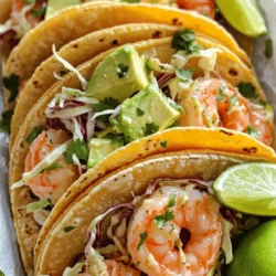 For these tasty tacos, you need: - 1 lb large shrimp, peeled and deveined - 4 tablespoons unsalted butter - 4 cloves garlic, minced - 1 teaspoon paprika - 1 teaspoon cumin - 1 tablespoon lime juice - Salt and pepper to taste - 8 small corn or flour tortillas - 1 cup shredded cabbage - 1 avocado, sliced - Fresh cilantro, for garnish - Lime wedges, for serving These main ingredients blend well to create a rich flavor. The shrimp absorbs the savory garlic and butter, giving a lovely taste. You can change these tacos to fit your taste. Try adding: - Diced tomatoes - Sliced jalapeños - Sour cream or Greek yogurt - Shredded cheese - Hot sauce Feel free to mix and match these options. They can add a fun twist to your meal. These tacos are packed with good nutrients. Here’s a quick look: - Calories: 450 per serving - Protein: 30g - Carbohydrates: 40g - Fat: 20g This meal gives you a nice balance of protein and healthy fats. Enjoying these tacos means you get a delicious meal without sacrificing nutrition. For the full recipe, check out the details in the recipe section. First, gather your ingredients. You will need shrimp, butter, garlic, and spices. Start by melting the butter in a large skillet over medium heat. Next, add minced garlic to the skillet. Sauté it for about a minute until it smells great. Be careful not to burn the garlic. Then, stir in paprika, cumin, salt, and pepper. Mix them well. It's time to add the shrimp. Cook the shrimp for 2-3 minutes. They should turn pink and opaque. Finally, drizzle lime juice over the shrimp and stir again to mix the flavors. Now, let’s warm the tortillas. You can do this in a dry skillet or over a gas flame. Heat each tortilla for a few seconds on each side. They should be soft and easy to fold. This step adds warmth and flavor to your tacos. As you assemble the tacos, start with a handful of shredded cabbage on each tortilla. Next, add a generous portion of the garlic butter shrimp you just made. Top it off with slices of avocado and fresh cilantro. Serve with lime wedges on the side. The lime adds a nice zing. Enjoy your tasty Garlic Butter Shrimp Tacos! For the full recipe, check the link above. When choosing shrimp, look for large, fresh shrimp. They should smell like the sea, not fishy. If you see a gray color, skip those. Pink or slightly translucent is best. If buying frozen shrimp, check for ice crystals. They may indicate thawing and refreezing. Cook shrimp quickly over medium heat. They need just 2-3 minutes to turn pink and opaque. Avoid overcooking, as they can become tough. Stir occasionally for even cooking. Remove them from heat as soon as they are done. This simple method keeps them juicy. Seasoning adds depth to your shrimp. I use garlic, paprika, and cumin for a great taste. Fresh lime juice brightens the dish. Adjust salt and pepper to your liking. Don’t be afraid to experiment. You can add chili powder for heat or fresh herbs for freshness. These tips will elevate your Garlic Butter Shrimp Tacos. For the complete cooking process, check out the Full Recipe. {{image_2}} You can swap shrimp for other proteins. Chicken works well. Use grilled chicken or shredded rotisserie chicken. Fish is another tasty option. White fish like tilapia or cod will work great in tacos. For a fun twist, try using pork. Ground pork or pulled pork adds a nice flavor. If you like heat, add some spice to your shrimp. You can use red pepper flakes or fresh jalapeños. Mix them in with the garlic and butter. This will give your tacos a nice kick. You can also add hot sauce to the shrimp before serving. It’s a simple way to spice things up. Not a fan of meat? No problem! You can create tasty vegetarian tacos. Use grilled veggies like zucchini, bell peppers, or mushrooms. You can also try black beans or chickpeas for protein. Another great option is tofu. Marinate it in garlic butter for flavor. Each of these choices makes a filling and delicious taco. For the full recipe, check out the link and start cooking! After enjoying your tacos, you may have shrimp left. Store the shrimp in an airtight container. Keep it in the fridge. Use the leftovers within two days for the best taste. If you want to keep it longer, freeze the shrimp. Place it in a freezer-safe bag and remove air. You can store it in the freezer for up to three months. When you are ready to eat your leftover shrimp, it's easy to reheat. You can use a skillet over medium heat. Add a bit of butter to keep it moist. Heat the shrimp for about three to five minutes. Stir occasionally until it is warm. If you prefer, you can microwave it too. Use a microwave-safe dish and cover it. Heat for 30 seconds at a time until warm. For tortillas, keep them fresh by storing them in a sealed bag. A zip-top bag works well. You can also wrap them in foil. Store them in the fridge if you won’t use them soon. This helps keep them soft. If you have leftover tortillas after a few days, you can freeze them. Just separate them with parchment paper. Thaw them in the fridge overnight before use. Yes, you can use frozen shrimp. Just make sure to thaw them first. To do this, place them in cold water for about 15-20 minutes. Once thawed, pat them dry with a paper towel. This helps the shrimp sear nicely. Using frozen shrimp is convenient and saves time. Many toppings enhance these tacos. Here are some great choices: - Shredded cabbage adds crunch. - Sliced avocado gives creaminess. - Fresh cilantro adds a nice herbal note. - Diced tomatoes or salsa adds freshness. - A squeeze of lime brightens the flavors. Mix and match to find what you like best! To make these tacos healthier, consider these tips: - Use whole wheat tortillas instead of regular ones. - Add more veggies, like bell peppers or corn. - Reduce the butter to cut down on fat. - Swap avocado for a light drizzle of yogurt. These small changes can make a big difference. For the complete cooking guide, check out the Full Recipe for Garlic Butter Shrimp Tacos. You learned about the key ingredients and steps for making garlic butter shrimp tacos. We discussed tips for cooking shrimp and many ways to customize the recipe. You now know how to store leftovers and reheat them. These tacos are easy to prepare and full of flavor. Experiment with different proteins or spices to discover your perfect taco. Enjoy crafting delicious meals you can share with friends and family.