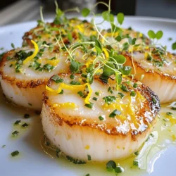 To make Gordon Ramsay’s pan-seared scallops, gather these key items: - 12 large sea scallops, patted dry - 2 tablespoons olive oil - Salt and freshly ground black pepper, to taste - Zest of 1 lemon - Juice of 1 lemon - 1 tablespoon unsalted butter - 2 cloves garlic, minced - 2 tablespoons fresh parsley, chopped - 1 tablespoon fresh chives, chopped These ingredients help create a bright and fresh dish. The scallops shine with their natural flavor. If you want to add some flair, consider these garnishes: - Microgreens - Extra lemon zest - Edible flowers These garnishes can enhance the look and taste. They add a pop of color and a burst of flavor. Quality is key for this dish. Look for fresh, large sea scallops. They should smell like the ocean, not fishy. Use good olive oil for cooking. Fresh herbs are best and will give more flavor than dried ones. Fresh lemons will add brightness. Always choose high-quality butter for a rich taste. 1. First, pat the scallops dry. Use paper towels to remove all moisture. 2. Season both sides with salt and black pepper. This adds flavor to your scallops. 3. Zest one lemon and set the zest aside. Squeeze the juice from the lemon into a bowl. 4. Chop fresh parsley and chives. These herbs will delight your taste buds. 1. In a large skillet, heat two tablespoons of olive oil over medium-high heat. 2. Wait until the oil shimmers. This means it’s hot enough. 3. Carefully add the scallops to the pan. Do not overcrowd them; they need space. 4. Sear the scallops for 2-3 minutes without moving them. Look for a golden brown color. 5. Gently flip them over using tongs or a spatula. 6. Add one tablespoon of butter and two cloves of minced garlic to the pan. 7. Cook for 1-2 more minutes. Baste the scallops with melted butter for extra flavor. 8. Drizzle in the lemon juice and sprinkle the zest over the scallops. 9. Cook for another minute. The scallops should feel firm yet juicy. 10. Remove the scallops from the skillet and place them on a serving plate. 1. Drizzle the garlic herb butter from the pan over the scallops. 2. Garnish with chopped parsley, chives, and microgreens if you like. 3. Serve these scallops hot, alongside your favorite sides. For the complete cooking process, check the Full Recipe. Enjoy your meal! To get a great sear, start with dry scallops. Moisture prevents browning. Use a hot skillet. Olive oil should shimmer but not smoke. Place scallops gently in the pan. Don’t move them for the first few minutes. This helps form a crust. Flip them only when golden brown. One common mistake is overcrowding the pan. This lowers the temperature and leads to steaming. Always cook in batches if needed. Another mistake is not letting the scallops rest. If they sit in the pan too long, they will overcook. Always remove them once they feel firm but still juicy. For a fresh touch, pair your scallops with lemon or lime. A light salad or roasted vegetables work well too. For drinks, white wine or a crisp sparkling water enhances the meal. If you want something richer, add a creamy risotto on the side. Check out the Full Recipe for more ideas! {{image_2}} To make your scallops pop, try adding different flavors. A splash of white wine boosts the dish. You can also add a pinch of red pepper flakes for heat. If you love sweet notes, drizzle some honey or balsamic glaze over the scallops before serving. Fresh herbs like basil or tarragon can also add a lovely twist. If you can’t find sea scallops, use bay scallops. They are smaller but still tasty. For a twist, swap olive oil for avocado oil. This adds a different flavor and is great for high heat. You can replace garlic with shallots for a milder taste. If you want a dairy-free option, use plant-based butter instead of regular butter. If you want to change how you cook your scallops, try grilling them. This gives a nice smoky flavor. Broiling is another option that cooks them quickly while keeping them juicy. You can also try sous-vide cooking for perfect textures. Just seal your scallops in a bag and cook them in water at a low temperature for a set time. Each method brings out unique flavors, so feel free to experiment. Explore the Full Recipe for more tips and ideas! To store leftover scallops, let them cool to room temperature. Place them in an airtight container. Make sure to cover them tightly. Store the container in the fridge. Leftovers can last for up to two days. When reheating scallops, use a skillet for the best results. Heat the skillet over low heat. Add a little butter or oil to prevent sticking. Place the scallops in the pan. Heat them gently for about 2-3 minutes. Avoid cooking them too long, or they will become tough. Freezing scallops is not ideal, but you can do it. First, cool them completely. Wrap each scallop in plastic wrap. Then place them in a freezer bag. Remove as much air as possible. Label the bag with the date. They can last up to three months in the freezer. When ready to use, thaw them in the fridge overnight. For the best taste, try to use them fresh. For the full recipe on Gordon Ramsay’s scallops, check the detailed guide. You should sear scallops for about 2-3 minutes per side. This timing gives them a nice golden crust. If you move them too soon, they won't sear well. A good sear is key to great flavor. Yes, you can use frozen scallops, but make sure to thaw them first. Thaw them overnight in the fridge for the best results. Pat them dry before cooking. This will help achieve a nice sear. Pan-seared scallops pair well with many sides. Consider serving them with: - Creamy risotto - Garlic mashed potatoes - Fresh green salad - Grilled asparagus - Lemon butter pasta These sides complement the scallops nicely. Gordon Ramsay starts with large sea scallops. He pats them dry and seasons with salt and pepper. He uses olive oil to heat in a skillet. When the oil is shimmering, he adds the scallops without crowding them. He lets them sear for 2-3 minutes. After flipping, he adds butter and garlic, basting the scallops. Finally, he drizzles lemon juice and zest before serving. For the full recipe, check out the Sizzling Citrus Scallops with Herb Butter. This post covered the key steps to cook great scallops. We explored essential ingredients, step-by-step instructions, and helpful tips. You learned how to avoid common mistakes and what sides pair best. Don't forget to try flavor swaps and different cooking methods for variety. Storing and reheating leftovers can keep your meal fresh. Cooking scallops can be simple and fun. With practice, you’ll serve perfect scallops every time. Enjoy your delicious dish!