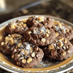When making No-Bake Chocolate Oatmeal Cookies, you need a few simple ingredients. Having everything ready makes the process quick and fun. Here’s what you need: - 1 cup rolled oats - 1/2 cup unsweetened cocoa powder - 1/2 cup natural peanut butter - 1/2 cup honey or maple syrup - 1/4 cup almond milk (or any milk of choice) - 1/4 cup shredded coconut (unsweetened) - 1/2 teaspoon vanilla extract - A pinch of sea salt - Optional toppings: crushed nuts, chocolate chips, or sea salt flakes These ingredients come together to create a rich and chewy treat. Each one plays a key role. The oats provide a hearty base, while the cocoa powder gives a deep chocolate flavor. Peanut butter adds creaminess and protein, making each bite satisfying. Honey or maple syrup brings natural sweetness. Almond milk keeps the mixture smooth, while shredded coconut adds a nice texture. Vanilla extract enhances the flavor, making it even more delicious. A pinch of sea salt balances the sweetness. You can even get creative with toppings! Add crushed nuts or chocolate chips for extra crunch. Enjoy experimenting with these ingredients in your kitchen. For the full recipe, check out the details above. First, grab a medium saucepan. Add the peanut butter, honey (or maple syrup), cocoa powder, almond milk, vanilla extract, and a pinch of sea salt. Heat this mixture over low heat. Stir continuously as it warms up. Keep stirring for about 3 to 5 minutes. You want it to be smooth and well combined. This chocolate mixture is the base for your cookies. Once the chocolate mixture is smooth, remove the saucepan from heat. Now, it's time to add the rolled oats and shredded coconut. Pour them in and stir well. Make sure every oat and coconut flake gets coated in the chocolate. This step is key for flavor and texture. Allow the mixture to cool for a little bit. Then, use a tablespoon to scoop out portions. Shape each scoop into a round cookie and place them on a parchment-lined baking sheet. If you want, sprinkle crushed nuts or chocolate chips on top. After shaping, put the cookies in the fridge. Chill them for at least 30 minutes to firm up. This helps hold their shape. Enjoy your no-bake cookies soon after! For the Full Recipe, check the earlier section. To get the right texture for your cookies, start with the mixture. You want it to be thick but still sticky. If it seems too dry, add a bit more almond milk. If it’s too wet, add more oats. Finding that balance is key for great cookies. Next, adjust the sweetness level to your taste. Honey and maple syrup are sweet, so taste the mixture before you shape the cookies. You can always add a little more sweetener if you like them sweeter. For a fun presentation, arrange the cookies on a colorful plate. You can sprinkle shredded coconut around them for extra flair. This adds a nice touch and makes the cookies pop. Pair your cookies with a glass of cold almond milk. This classic combo makes for a delightful snack. You can also serve them with a hot cup of coffee or tea for a warm treat. One common mistake is overheating the mixture. If you cook it too long, the cookies can become hard. Always keep the heat low and stir gently until smooth. Another mistake is neglecting to chill the cookies. If you skip the fridge step, they might fall apart. Make sure to chill them for at least 30 minutes to help them set. For the full recipe, check the details above! {{image_2}} You can make your cookies even healthier by swapping out the peanut butter. Try using almond or cashew butter instead. These nut butters add unique flavors and healthy fats. They also change the texture slightly, making the cookies creamier. Another easy swap is to use low-calorie sweeteners. If you want fewer calories, try using stevia or monk fruit instead of honey or maple syrup. This keeps your cookies sweet but helps reduce sugar intake. Adding spices is a fun way to boost flavor. A dash of cinnamon or nutmeg can give your cookies a warm, cozy taste. Just a little goes a long way, so start small and adjust to your liking. You can also use flavored extracts. Add a drop of mint or orange extract for a fresh twist. This small change can transform your cookies from simple to gourmet! Mix-ins can make your cookies extra special. Consider adding dried fruits like raisins or cranberries. They provide natural sweetness and a chewy texture that pairs well with the chocolate. You can also experiment with different types of chocolate. Use dark chocolate for a richer taste or white chocolate for a sweet contrast. Each option brings its own flavor and can change your cookie experience. Try out these variations to create your own unique batch of no-bake chocolate oatmeal cookies! For the complete recipe, check out the Full Recipe section. To keep your no-bake chocolate oatmeal cookies fresh, store them in an airtight container. This helps prevent moisture from making your cookies soggy. I recommend using a glass or plastic container with a tight seal. If you prefer, you can also layer parchment paper between the cookies to avoid sticking. Keep them in the refrigerator for best results. This way, they stay firm and tasty. You can freeze these cookies for later enjoyment. First, let them cool completely. Then, place them in a single layer on a baking sheet. Freeze them for about an hour until firm. After that, transfer the cookies to an airtight container or freezer bag. Be sure to separate layers with parchment paper. To thaw, simply take them out and let them sit at room temperature for about 30 minutes. You can also pop them in the fridge overnight. For optimal freshness, these cookies last about one week in the fridge. If frozen, they can stay good for up to three months. Look for signs of spoilage to know if they are still okay. If you see any mold or smell an off odor, it’s best to throw them away. Enjoying them while they are fresh ensures you get the best flavor and texture. No-Bake Chocolate Oatmeal Cookies stay fresh for about a week. Store them in an airtight container in the fridge. This keeps them firm and tasty. If you want them to last longer, you can freeze them. Just make sure to wrap them well to prevent freezer burn. Yes, you can! Here are some common substitutions: - Peanut butter: Use almond or cashew butter instead. - Sweeteners: Maple syrup or agave syrup can replace honey. - Milk: Any milk works, like oat or soy milk. - Coconut: If you don't have shredded coconut, skip it or use nuts. These swaps won't change the taste too much. They make the cookies fit your needs. If your cookies crumble, there are a few fixes. - Too much dry ingredient: Add a bit more peanut butter or honey. - Not enough moisture: Mix in a little more almond milk. - Overmixing: Stir just until combined. This keeps the texture right. These tips should help you make perfect cookies every time. For the full recipe, check out the detailed instructions. You can make delicious no-bake chocolate oatmeal cookies with a few simple steps. We discussed key ingredients, like oats and cocoa, and shared easy instructions to help you. Tips on texture and presentation ensure your cookies impress everyone. Consider fun mix-ins for extra flavor and know how to store them properly for freshness. These cookies are quick, tasty, and perfect for sharing. Enjoy creating your own treats!