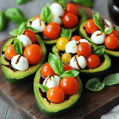 Caprese Stuffed Avocados Fresh and Flavorful Meal