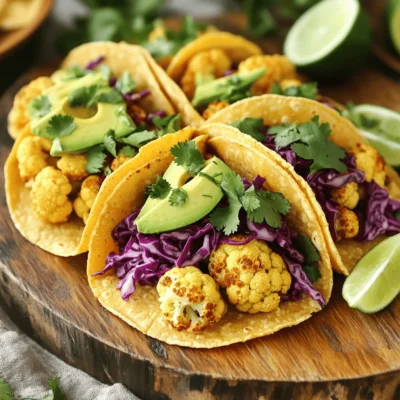 Vegan Cauliflower Tacos Yummy and Flavorful Delight