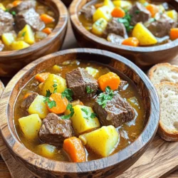 - 1 pound beef stew meat, cubed - 1 pound lamb shoulder, cubed - 4 large carrots, chopped - 3 potatoes, diced - 2 onions, finely chopped - 4 cloves garlic, minced - 1 cup beef broth - 1 cup vegetable broth - 2 tablespoons olive oil - 2 teaspoons dried thyme - 2 teaspoons smoked paprika - Salt and pepper, to taste - Fresh parsley, chopped (for garnish) Dwarven Feast is all about hearty flavors. I love using beef and lamb for rich taste. The beef stew meat adds depth. Lamb shoulder brings a unique, tender bite. Together, they create a warm base for the stew. Next, we need vegetables to add sweetness and texture. Carrots are perfect for color and taste. Potatoes make the dish filling and creamy. Onions and garlic bring aromatic notes that elevate every bite. The broths keep everything moist and flavorful. Beef broth adds richness. Vegetable broth balances the flavors. Thyme and smoked paprika give earthy warmth. This mix truly captures the essence of comfort food. - 1 cup roasted chestnuts, chopped - Rustic bread for serving For a fun twist, I often add roasted chestnuts. They lend a nutty crunch that surprises the palate. Rustic bread is perfect for dipping. It soaks up the stew's rich broth. You won't want to miss this addition! Now, let’s dive into the full recipe. This Dwarven Feast is great for cozy gatherings. It brings everyone together around the table. 1. In a large pot, heat 2 tablespoons of olive oil over medium heat. 2. Add 2 finely chopped onions and 4 minced garlic cloves. Sauté them until they are soft and fragrant, about 4-5 minutes. 3. Next, add 1 pound of cubed beef stew meat and 1 pound of cubed lamb shoulder. Brown the meat on all sides for about 8-10 minutes. If your pot is small, do this in batches to avoid overcrowding. 1. Once the meat is browned, add 4 chopped carrots, 3 diced potatoes, and 1 cup of chopped roasted chestnuts to the pot. Stir everything together well. 2. Pour in 1 cup of beef broth and 1 cup of vegetable broth. Make sure the liquid covers the meat and veggies. 3. Sprinkle in 2 teaspoons of dried thyme, 2 teaspoons of smoked paprika, and salt and pepper to taste. Stir to coat all the ingredients with the spices. 1. Bring the mixture to a boil over high heat. Then, reduce the heat to low and cover the pot. 2. Let it simmer for 1.5 to 2 hours. This makes the meat tender and melds the flavors. 3. Stir the stew occasionally during cooking. If it gets too thick, add more broth or water as needed. 4. Taste the stew towards the end of cooking and adjust the seasoning with salt and pepper, if needed. Now your hearty Dwarven stew is ready to warm up any gathering. For the full recipe, check the provided details! To make the best Dwarven Feast hearty stew, start with the meat. When you brown the beef and lamb, use a hot pot. This helps to lock in their juices. Brown them in batches if your pot is small. Overcrowding cools the meat. Next, cooking time can change based on your equipment. If you use a slow cooker, you may need up to four hours on low heat. For a pressure cooker, it can take just 30 minutes. Always check the meat; it should be tender. Serve your Dwarven Feast in sturdy bowls for a rustic feel. Wooden platters also add charm. Pair it with crusty bread for dipping. This makes each bite special. For garnishing, sprinkle fresh parsley on top. This adds a bright color and fresh flavor. You can also place a few roasted chestnuts around the dish. They look great and add texture. To explore more ways to enjoy this dish, check the Full Recipe for tips on sides and variations! {{image_2}} You can easily switch the meats in this recipe. If you prefer chicken, use boneless thighs. They add nice flavor and tenderness. For pork, try shoulder or belly for rich taste. Both options work well. Just adjust the cooking time slightly. Chicken cooks faster, while pork needs a bit longer to become tender. You can make a hearty stew without meat. Start with a mix of root vegetables like carrots, potatoes, and parsnips. Add beans or lentils for protein and fiber. Use vegetable broth for depth of flavor. Toss in mushrooms for a meaty texture. This stew will still feel cozy and filling. Get creative with spices to give your stew a unique twist. Try adding cumin or coriander for warmth. A dash of chili powder can bring heat if you like spice. Fresh herbs like rosemary or sage add a fragrant touch. Experiment with different flavors to find your favorite combination. To keep your hearty stew fresh, let it cool first. Then, pour it into airtight containers. This helps keep the stew safe and tasty. Store it in the fridge. Your stew will stay good for about three to four days. If you want to keep it longer, freeze it. It can last for up to three months in the freezer. Just remember to label the containers with the date! When it's time to enjoy your leftovers, there are great ways to reheat them. The best method is on the stove. Pour the stew into a pot and heat it over medium heat. Stir often to heat evenly. If the stew seems too thick, add a splash of broth or water. You can also use a microwave if you're in a hurry. Place the stew in a microwave-safe bowl. Cover it with a lid or wrap to avoid splatters. Heat it in short bursts, stirring in between. This keeps the flavors intact. To refresh the dish, add a bit of fresh parsley or a squeeze of lemon juice. This gives the stew a nice lift. Enjoy your Dwarven Feast stew just like the first time! A Dwarven Feast is a grand meal often shared among family and friends. It celebrates community and togetherness. This feast has roots in fantasy literature, especially within tales of dwarves. These hearty gatherings often include rich, robust dishes. The focus is on comfort and flavor, using simple yet bold ingredients. This style of cooking reflects the dwarven culture, which values craftsmanship and tradition. Preparing the Dwarven Feast takes about 20 minutes. Cooking time is around 1.5 to 2 hours. So, the total time is about 2 hours and 20 minutes. Start by gathering your ingredients and prepping them. This includes chopping vegetables and cubing the meats. Cooking involves browning the meat first, then adding the veggies and broth. It’s a slow cook, which allows flavors to deepen. Yes, you can make the Dwarven Feast in advance. Prepare the stew a day before your gathering. Let it cool, then store in the fridge. This helps the flavors meld even more. When ready to serve, simply reheat it on the stove. Add a little water or broth if it thickens too much. This way, you enjoy stress-free cooking during your cozy gathering. This blog post shared all you need for a Dwarven Feast. We covered the key ingredients and cooking steps. You learned tips for perfecting the dish and how to store leftovers. We even explored fun variations for meat lovers and vegetarians. Plan to try this hearty meal soon. Enjoy the rich flavors and warmth it brings. You won't regret diving into this hearty feast!