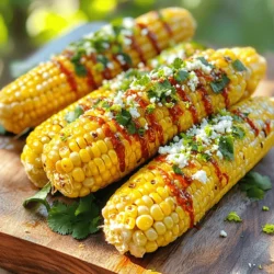 For this dish, I always choose sweet corn. It has a nice flavor that shines when grilled. Use four ears of corn, husked and cleaned. Fresh corn is best, but frozen corn works too. If you go for frozen, make sure it’s thawed first. Grilling fresh corn brings out its natural sweetness. The magic of flavor comes from the spices. You will need: - 2 tablespoons olive oil - 1 teaspoon chili powder - 1/2 teaspoon garlic powder - 1/2 teaspoon smoked paprika - 1 lime, juiced and zested - Salt and pepper to taste These spices give the corn a zesty kick. The chili powder adds heat, while the smoked paprika brings depth. Lime juice and zest brighten the flavors, making every bite refreshing. Toppings make this dish pop! I recommend: - 1/4 cup cotija cheese, crumbled (or feta as a substitute) - Fresh cilantro, chopped, for garnish Cotija cheese adds a creamy texture and a salty bite. The cilantro gives a burst of freshness. Together, they elevate the corn to gourmet status. For the full recipe, check out the complete guide to Chili Lime Corn on the Cob. Start by husking the corn. Remove all the green leaves and silk. Rinse the ears under cold water. This helps clean off any dirt. I love using fresh, sweet corn for this recipe. It makes the dish taste amazing. You can use frozen corn too, but fresh corn adds the best flavor. In a small bowl, combine olive oil, chili powder, garlic powder, and smoked paprika. Squeeze in the juice of one lime and add the zest. Add salt and pepper to taste. Mix well until it looks smooth. This dressing gives the corn a spicy and zesty kick. You can adjust the spice level based on your taste. Preheat your grill to medium-high heat. If you use a stovetop grill pan, set it to medium heat. Brush the corn with half of the chili lime dressing. Make sure every kernel gets some flavor. Place the corn on the grill. Cook for 10 to 12 minutes, turning often. You want it to be tender with nice char marks. After grilling, brush the corn with the rest of the dressing. Top with crumbled cotija cheese and fresh cilantro. Enjoy this tasty treat on a summer day! For the full recipe, see the details above. To perfect those grill marks, start with clean grates. This helps the corn not stick. Heat your grill to medium-high. When it's hot, place the corn at a 45-degree angle. This angle gives you nice, deep marks. Turn the corn every few minutes to get even charring. Aim for about 10-12 minutes of grilling. You want a balance of char and tenderness. The magic of chili lime corn comes from the marinade. Use olive oil, chili powder, and lime juice. This mix adds depth and zing. Brush half on the corn before grilling. Save the rest for after grilling. The lime juice will brighten the corn’s natural sweetness. If you want more heat, add cayenne or extra chili powder. Serve the corn hot off the grill. Sprinkle it with cotija cheese right away. This helps the cheese stick to the warm corn. Finish with fresh cilantro for color and flavor. You can also squeeze more lime juice over the top. Serve with lime wedges on the side. This dish pairs well with grilled meats or as a side for tacos. For the full recipe, check out Chili Lime Zesty Corn on the Cob. {{image_2}} To make a vegan version of chili lime corn, skip the cotija cheese. Instead, use nutritional yeast for a cheesy flavor. It adds a nice umami taste without dairy. You can also drizzle a little extra lime juice for brightness. The chili lime dressing keeps it tasty and fresh. If you love heat, add some diced jalapeños to the dressing. You can also sprinkle cayenne pepper on top after grilling. This spicy twist gives your corn a kick. You can adjust the spice level to fit your taste. Just start with a little and add more if you like it hot. You can switch up the cheese based on your preference. Feta works great as a substitute for cotija. You might also try queso fresco for a lighter taste. If you want a creamier touch, use goat cheese. Each cheese brings its own unique flavor, so feel free to experiment! For the full recipe, check out the [Full Recipe]. After grilling, let the corn cool down. Wrap the corn in foil or plastic wrap. Store it in the fridge for up to three days. This method keeps the corn fresh and juicy. If you keep it in an airtight container, it will last even longer. Just make sure it is tightly sealed. This way, you can enjoy the flavors of chili lime corn later. If you want to save corn for later, freezing is a great option. Start by husking the corn and removing the silk. Blanch the corn in boiling water for 4-5 minutes. Then, plunge it into ice water to stop the cooking. Once cooled, wrap each ear in plastic wrap. Place the wrapped corn in a freezer bag. Squeeze out as much air as you can. Frozen corn will stay good for up to six months. When it’s time to enjoy your corn again, there are easy ways to reheat it. You can grill it again for a smoky flavor. Heat your grill to medium and cook for about 5 minutes, turning often. Another option is to use the microwave. Wrap the corn in a damp paper towel and heat for 1-2 minutes. This keeps the corn moist. You can also reheat it in a skillet with a little butter for extra flavor. No matter how you heat it, your chili lime corn will taste great! To pick the best corn, look for bright green husks. The kernels should be plump and firm. Press the kernels with your thumb; they should feel full and juicy. Avoid corn with dry or brown husks. Fresh corn tastes sweeter and grills better. Yes, you can prepare the corn in advance. Husk the corn and mix the chili lime dressing. Store both in the fridge for a few hours or overnight. When ready to grill, brush the corn with the dressing. This saves time and keeps the flavor fresh. You can play with different spices to change the flavor. Try cumin for warmth or cayenne for heat. You can also use lemon zest instead of lime for a different twist. Experiment with fresh herbs like parsley or basil for extra flavor. Enjoy making this dish your own! We explored how to create the best Chili Lime Corn on the Cob. First, we reviewed key ingredients like fresh corn and spices. Then, I shared step-by-step instructions for preparing, dressing, and grilling the corn. We discussed tips for great grill marks and flavor boosts. You can try fun variations, like vegan options or spicy twists. Finally, I covered storage tips for your leftovers. Enjoy making this dish that’s bright, tasty, and sure to impress!
