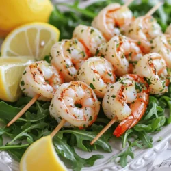 To make tasty garlic herb grilled shrimp, you need fresh ingredients. Here’s what you’ll need: - 1 pound large shrimp, peeled and deveined - 3 tablespoons olive oil - 4 cloves garlic, minced - 1 tablespoon fresh lemon juice - 1 teaspoon lemon zest - 1 tablespoon fresh parsley, chopped - 1 tablespoon fresh basil, chopped - 1 teaspoon dried oregano - Salt and pepper to taste - Skewers (soaked in water if using wooden ones) These main ingredients give the shrimp flavor and make them juicy. The marinade is key to great flavor. It combines oil, garlic, herbs, and citrus. Here’s how it breaks down: - Olive oil adds richness and helps the shrimp cook well. - Minced garlic gives a bold taste that everyone loves. - Lemon juice and zest bring brightness. - Fresh herbs like parsley and basil add a fresh touch. - Dried oregano adds depth to the flavor. - Salt and pepper enhance all the tastes. Mix these ingredients together to create a delicious marinade. Want to kick it up a notch? Here are some optional ingredients to try: - 1/2 teaspoon red pepper flakes for a little heat - Extra fresh herbs for garnish These add-ons can make your dish even more exciting. You can find the full recipe, which includes these tips, at the top of this section. Enjoy creating your garlic herb grilled shrimp! To make the marinade, grab a mixing bowl. Add 3 tablespoons of olive oil. Next, add 4 cloves of minced garlic. Then, pour in 1 tablespoon of fresh lemon juice and 1 teaspoon of lemon zest. Now, add 1 tablespoon of chopped parsley and 1 tablespoon of chopped basil. Don’t forget 1 teaspoon of dried oregano, and if you like heat, add 1/2 teaspoon of red pepper flakes. Finally, season with salt and pepper. Whisk everything until it blends well. This mix brings out great flavors for your shrimp. Now, add 1 pound of peeled and deveined shrimp to your bowl. Toss the shrimp gently until they are all coated in the marinade. Let them sit for at least 30 minutes. You can also marinate them for up to 2 hours in the fridge. This time lets the shrimp soak up all those tasty flavors. Preheat your grill to medium-high heat, about 375°F to 450°F. While the grill heats, take wooden skewers and soak them in water to prevent burning. Thread the marinated shrimp onto the skewers. Aim for 4-5 shrimp per skewer. Once the grill is hot, place the skewers on it. Grill the shrimp for 2-3 minutes on each side. Look for them to turn pink and opaque. Be careful not to overcook them, or they will become tough. After grilling, let the skewers rest for a minute before serving. You can find the full recipe if you want all the details! For the best garlic herb grilled shrimp, heat your grill to medium-high. This means a range of about 375°F to 450°F. Cook the shrimp for 2-3 minutes on each side. The shrimp should turn pink and opaque when done. This quick cooking keeps them juicy and tender. Overcooking shrimp can make them tough. To prevent this, watch the color closely. Remove them from the grill as soon as they are pink and opaque. Use a timer if you need help keeping track. If you marinate the shrimp, they will also stay moist, helping with the cooking process. When serving garlic herb grilled shrimp, make it look great. Plate the skewers on a bed of fresh greens like arugula. This adds color and freshness. Drizzle a bit of extra olive oil or lemon juice over the shrimp. Serve with lemon wedges for a nice touch. This makes the dish pop and taste even better! For more ideas, check the Full Recipe. {{image_2}} You can play with the marinade to change the flavor. For a spicy kick, add more red pepper flakes or use hot sauce. If you enjoy sweet flavors, mix in some honey or maple syrup. For a tangy twist, add more lemon juice or a splash of lime juice. You might also try using fresh herbs like cilantro or dill for a different taste. Each variation gives the shrimp a new life. Grilling is fantastic, but you can also cook shrimp in other ways. Try broiling them in your oven. Just place the shrimp on a baking tray and cook for 3-4 minutes per side. If you prefer a stovetop method, sauté them in a pan over medium heat. This method takes about 5-6 minutes, and you can add the marinade directly to the pan for extra flavor. For a smoky taste, consider using a smoker or even a grill pan on your stovetop. Garlic herb grilled shrimp pairs well with many sides. A fresh salad made with mixed greens and a light vinaigrette complements the shrimp perfectly. You could also serve them with rice or quinoa for a hearty meal. Grilled veggies, like asparagus or bell peppers, add color and flavor. For a fun twist, try serving the shrimp in tacos with cabbage slaw and avocado. Each side brings out the best in the shrimp's flavor. For the complete recipe, check out the Full Recipe section! To store leftover shrimp, first, let them cool to room temperature. Place the shrimp in an airtight container. You can add a paper towel to absorb any moisture. This step helps keep the shrimp fresh. Seal the container tightly and store it in the fridge. Leftover shrimp will stay good for up to three days. Always check for any signs of spoilage before eating. When reheating shrimp, do it gently. You can use a microwave or a skillet. If using a microwave, heat the shrimp in short bursts. Start with 30 seconds and check. Stir after each burst to prevent overcooking. In a skillet, add a little olive oil over medium heat. Warm the shrimp for about 2-3 minutes, stirring often. This method keeps the shrimp juicy and tasty. If you want to freeze your shrimp, start with cooked shrimp. Place them in a single layer on a baking sheet. Freeze them for about one hour until firm. Once frozen, transfer the shrimp to a freezer bag. Remove as much air as possible before sealing. Label the bag with the date. Frozen shrimp are best used within three months. When you’re ready to use them, thaw in the fridge overnight. For grilling, I recommend using large shrimp. They hold up well on the grill. Look for shrimp that are fresh and firm. Wild-caught shrimp often taste better than farmed ones. Make sure they are peeled and deveined for easy cooking. If you can, try to use shrimp that are 16/20 count size. This means there are 16 to 20 shrimp per pound. This size gives you a nice balance between texture and flavor. You can marinate shrimp for 30 minutes to 2 hours. If you want a strong flavor, go for the longer time. Just make sure not to go beyond 2 hours. The acid in the marinade can make the shrimp mushy if left too long. I like to keep it around 1 hour for the best taste. This way, the shrimp soak up all the good flavors without losing their texture. Yes, you can make garlic herb grilled shrimp without skewers. If you skip the skewers, just place the shrimp directly on the grill. Use a grill basket or a piece of foil with holes to catch them. This way, you won’t lose any shrimp to the grill grates. It makes for easy cooking and cleanup. Still, using skewers makes it fun and easy to serve! Check out the Full Recipe for more details. Garlic herb grilled shrimp is a simple and tasty dish. We covered key ingredients, marinade components, and optional flavors. You learned step-by-step how to marinate and grill shrimp. Remember cooking times to prevent overcooking. I shared variations and side dish pairings to enhance your meal. Finally, I discussed how to store leftovers and answered common questions. With these tips, your shrimp will impress everyone. Happy grilling!