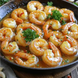 - 1 pound large shrimp, peeled and deveined - 4 tablespoons unsalted butter - 2 tablespoons honey - 4 cloves garlic, minced - 2 tablespoons low sodium soy sauce - 1 tablespoon lemon juice - 1 teaspoon red pepper flakes (optional) - Salt and pepper to taste - Chopped fresh parsley for garnish - Calories per serving: About 250 - Macronutrient breakdown: - Carbohydrates: 10g - Fats: 16g - Proteins: 21g - Possible allergens: Shellfish, soy sauce This meal is simple, tasty, and quick to make. You can whip it up in just 15 minutes! The shrimp becomes sweet and savory from honey and soy sauce. Garlic adds a lovely aroma. Each bite is a burst of flavor. You get protein and healthy fats too. The dish is not only delicious but also easy to adjust for your taste. Use less honey if you want it less sweet. Add more red pepper flakes for extra heat. To start, you need to prep your shrimp. Rinse the shrimp under cold water. Remove the shell and the tail. Next, use a small knife to make a shallow cut along the back. This helps you see and remove the dark vein inside. Rinse the shrimp again to get rid of any debris. For measuring your ingredients, use measuring spoons for liquids like honey and soy sauce. For solid ingredients, like butter, use a kitchen scale if you have one. This helps you get the right amounts and keeps your dish balanced. First, melt the butter in a large skillet over medium heat. Wait until it starts to bubble. Then, add the minced garlic and stir it for 1-2 minutes. You want the garlic to smell good but not brown. Next, make the honey garlic sauce. Stir in the honey, soy sauce, and lemon juice. Mix it well until smooth. Now, add the shrimp to the skillet. Make sure they are all coated with the sauce. Cook the shrimp for 2-3 minutes on one side. Flip them over and cook for another 2-3 minutes. They are done when they turn pink and opaque. Season with salt, pepper, and red pepper flakes if you like heat. Honey Garlic Butter Shrimp pairs well with rice or steamed vegetables. You can also serve it with a fresh salad for a light meal. For plating, use a large, shallow bowl. Place the shrimp in the center and drizzle some sauce on top. Garnish with chopped parsley for a pop of color. This makes your dish look fancy and inviting. For the complete instructions, check out the Full Recipe. To perfect the sweetness, add more honey bit by bit. If you want more salt, use soy sauce. For a thicker sauce, let it cook longer on low heat. This allows the sauce to reduce and become rich. Stir well to mix all flavors together. Use a non-stick or cast-iron skillet for best results. These types help the shrimp cook evenly. Set your heat to medium. This ensures the butter melts but doesn't burn. A steady heat cooks shrimp just right without drying them out. Do not overcook shrimp. They can become tough and rubbery if cooked too long. Cook them until they are pink and opaque, about 4-6 minutes total. Also, always measure your sauce ingredients. Skipping this can lead to an unbalanced flavor in your dish. {{image_2}} You can swap honey for maple syrup or agave. These options work well in the sauce. If you want to try something different, use chicken or tofu instead of shrimp. Both cook nicely in the honey garlic sauce. For a zesty twist, add lime or orange juice. The citrus brightens the dish. You can also mix in ginger or sesame oil for extra depth. These spices will add layers of flavor that make each bite exciting. You can serve this dish over rice or noodles. This adds heartiness and helps soak up the sauce. If you want to include veggies, try adding bell peppers or snap peas. They add color and nutrition, making the meal even better. For the complete recipe, check out the Full Recipe. To keep your Honey Garlic Butter Shrimp fresh, store it in an airtight container. This helps lock in flavors and moisture. Place the container in the fridge within two hours of cooking. The dish stays good for up to three days. If you want to enjoy it later, make sure to label the container with the date. Reheat shrimp gently to prevent overcooking. The best method is using a skillet on low heat. Add a splash of water or broth to keep it moist. Stir occasionally until heated through. Aim for a serving temperature of 145°F for safety and taste. Yes, you can freeze Honey Garlic Butter Shrimp! Place it in a freezer-safe bag or container. Remove as much air as possible to prevent freezer burn. It can last for up to three months. When you're ready to eat, thaw it overnight in the fridge. Reheat using a skillet for the best results. Cooking shrimp takes about 4 to 6 minutes. The time depends on their size. For large shrimp, cook them for 2 to 3 minutes on each side. They turn pink and opaque when done. Overcooking makes shrimp tough, so keep an eye on them! Yes, you can prep this dish a bit early! Peel and devein the shrimp in advance. You can also mix the sauce and store it in the fridge. Just cook the shrimp and sauce together when you're ready to eat. This makes dinner quick and easy. Several sides pair well with this dish. Here are some popular options: - Steamed rice - Garlic bread - Roasted vegetables - Salad with fresh greens These sides balance the sweet and savory flavors of the shrimp. For a detailed guide, check out the [Full Recipe] for Honey Garlic Butter Shrimp. This recipe will help you create a tasty meal with ease! In this post, we explored making Honey Garlic Butter Shrimp with easy steps and tips. We covered main and additional ingredients, cooking techniques, and helpful variations. Remember, perfect shrimp should be tender, not overcooked. Feel free to swap ingredients to match your taste. Store any leftovers properly, and enjoy the meal later. Cooking shrimp can be simple and fun. I hope this guide inspires you to try this dish and impress yourself or your guests. Happy cooking!