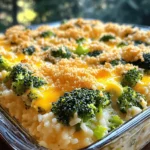 - 2 cups cooked white or brown rice - 2 cups fresh broccoli florets - 1 cup shredded cheddar cheese - 1 cup cream of mushroom soup - ½ cup milk - ½ teaspoon garlic powder - ½ teaspoon onion powder - ¼ teaspoon black pepper - ¼ teaspoon salt - ½ cup breadcrumbs (for topping) - 2 tablespoons olive oil - Optional: ¼ cup grated Parmesan cheese Selecting the best rice type: White vs. Brown White rice cooks faster and has a softer texture. Brown rice has more fiber and a nutty flavor. Choose what fits your taste and diet. Fresh broccoli vs. frozen: Which is better? Fresh broccoli tastes crisp and bright. Frozen broccoli is just as nutritious and is often more convenient. Both work well in this dish. Cheese options for a creamier casserole Cheddar is classic, but you can also try Monterey Jack or Gruyère. Mixing cheeses can add depth and creaminess to the casserole. You can find the complete recipe in the Full Recipe section. Enjoy making this comfort food delight! To make a great Cheesy Broccoli Rice Casserole, you follow a few simple steps. Let me guide you through the process. - Preheat the oven to 350°F (175°C). - In a large bowl, combine the cooked rice, shredded cheddar cheese, cream of mushroom soup, and milk. Mix these well until smooth. - Blanch the broccoli florets by boiling them for about 2-3 minutes. This makes them bright green and a bit tender. After boiling, drain them and rinse under cold water. This stops the cooking process. - Now, add the garlic powder, onion powder, black pepper, and salt to the rice mixture. Stir until all the spices are mixed in. Then, fold in the blanched broccoli gently until everything is combined. - Transfer the mixture into a greased 9x13 inch baking dish. Spread it evenly. - In a small bowl, mix the breadcrumbs with olive oil and optional Parmesan cheese. Coat the breadcrumbs well. Sprinkle this topping evenly over the casserole. - Cover the dish with aluminum foil and bake for 25 minutes. - After that, uncover it and bake for an additional 10-15 minutes. This gives the top a nice golden and crispy look. - Allow the casserole to cool for a few minutes before serving. For the full recipe details, check the [Full Recipe]. To ensure even cooking of the rice, start with fully cooked rice. If you're using leftover rice, make sure it is moist. Dry rice can lead to uneven texture. Stir the rice gently into the mixture. This keeps it fluffy and light. Blanching broccoli correctly is key for great color and texture. Bring a pot of water to a boil and add a pinch of salt. Cook the broccoli florets for 2-3 minutes until they turn bright green. Drain and rinse them under cold water. This stops the cooking and keeps them crisp. This casserole pairs well with grilled chicken or a simple side salad. The fresh crunch of a salad complements the creamy texture of the casserole. For garnishing, consider adding a sprinkle of fresh herbs like parsley or chives. This adds a pop of color and freshness. You can also top it with a few extra cheese shreds before serving. If your casserole turns out dry, add a splash of milk before baking. This can help restore moisture. You can also cover it with foil to trap steam while baking. For different oven types, adjust the cooking time. If your oven runs hot, check it a few minutes early. Always keep an eye on the casserole as it bakes. This helps achieve that perfect golden top. Find the full recipe for Cheesy Broccoli Rice Casserole in the earlier section to guide you through the steps! {{image_2}} You can easily change the taste of your casserole. Try adding proteins like chicken, sausage, or ham. This addition makes the dish heartier and more filling. For a fun twist, mix in different vegetables. Carrots, peas, or bell peppers work great. They add color and flavor. Want a lighter dish? Use low-fat cheese or sour cream substitutes. They still give you that creamy texture without all the fat. If you're gluten-free, swap the breadcrumbs for gluten-free options. You can still get a crunchy topping without worrying about gluten. Looking for something unique? Try a Southwest-style Cheesy Broccoli Rice Casserole. Add some spicy peppers and corn for a kick. Or go for an Italian-inspired version. Use herbs like basil and oregano, and add some diced tomatoes. These twists keep your meals exciting. Check out the Full Recipe for more ideas! To keep your cheesy broccoli rice casserole fresh, store leftovers in the fridge. Place them in an airtight container. Make sure to cool the dish to room temperature first. This way, it won't trap heat and cause moisture. The casserole will stay good for about three to four days in the fridge. If you want to save it for later, freezing is a great option. Cut the casserole into portions. Wrap each piece tightly in plastic wrap, then in foil. You can also use a freezer-safe container. This method keeps it fresh for up to three months. Label each package with the date for easy tracking. When it's time to enjoy your casserole again, reheating it properly is key. For the oven, preheat to 350°F (175°C). Place the casserole in a baking dish. Cover it with foil to keep moisture in. Heat for about 20 to 30 minutes, or until it is hot throughout. If you prefer the microwave, cut a piece and place it on a microwave-safe plate. Cover it with a damp paper towel. Heat in short bursts of 1 to 2 minutes. Check the temperature often to avoid overcooking. This method helps keep the texture nice and creamy. Enjoy your delightful casserole again! To make Cheesy Broccoli Rice Casserole, follow these key steps. First, gather your ingredients. You need cooked rice, broccoli, cheese, soup, milk, and spices. Mix the rice, cheese, soup, and milk in a bowl. Add garlic powder, onion powder, salt, and pepper. Blanch the broccoli in boiling water for about two minutes. Drain and cool it, then fold it into the rice mixture. Transfer everything to a greased baking dish. Top with breadcrumbs and bake at 350°F for 25 minutes. Remove the foil and bake for 10-15 more minutes until golden. This dish is warm and cheesy, perfect comfort food. For the complete recipe, check out the Full Recipe. Yes, you can use leftover rice for this recipe. It helps save time and reduces waste. Leftover rice works well as it is already cooked. Make sure your rice is not too dry. If it is dry, add a splash of water or broth to moisten it slightly. This will help it mix better. Stir the rice into your cheese and broccoli mix. It will soak up the flavors and keep the dish creamy. This is a great way to make a quick meal. If you need to substitute for cream of mushroom soup, I have a few options. You can use cream of chicken soup or cream of celery soup. Both will add a nice flavor. If you want a homemade version, mix 2 tablespoons of butter, 2 tablespoons of flour, and 1 cup of milk in a pot. Stir until thickened, then add spices for flavor. You can also use vegetable broth with a bit of cream for a lighter option. These substitutes will keep your casserole delicious and creamy. In this blog post, we explored the tasty Cheesy Broccoli Rice Casserole. We discussed key ingredients, preparation steps, and cooking tips. You learned how to choose the best rice and broccoli, plus ways to customize the recipe. The tips on storage and reheating help ensure great leftovers. This dish is easy and fun to make. It brings comfort and flavor to your table. With a few tweaks, you can make it your own. Now, it’s time to get cooking and enjoy this delicious meal!