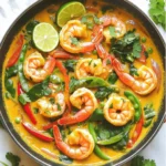 Coconut curry shrimp is a simple dish made with shrimp and coconut milk. It has a rich flavor and a creamy texture. You can make it in just 25 minutes! - 1 lb large shrimp, peeled and deveined - 1 can (13.5 oz) coconut milk - 2 tablespoons red curry paste - 1 tablespoon ginger, grated - 3 cloves garlic, minced - 1 tablespoon fish sauce (or soy sauce for a vegetarian option) - 1 tablespoon brown sugar - 1 bell pepper (red or yellow), sliced - 1 cup snap peas - 2 cups baby spinach - 2 tablespoons vegetable oil - Juice of 1 lime - Fresh cilantro, for garnish - Cooked jasmine rice, for serving These ingredients create a wonderful balance of flavors. The shrimp absorbs the delicious coconut milk and curry paste. The ginger and garlic add depth, while the lime juice brightens the dish. You can add more vegetables to your curry. Try carrots, broccoli, or mushrooms. If you like heat, add sliced jalapeños or red pepper flakes. You can also switch the shrimp for chicken or tofu. This recipe is very flexible! Experiment to find what you enjoy most. Start by heating the vegetable oil in a large skillet over medium heat. Add the grated ginger and minced garlic. Sauté them for about one minute. You want them to smell great but not burn. This step builds a strong base for your coconut curry shrimp. Next, stir in the red curry paste. Cook it for another minute to deepen the flavors. Then, pour in the coconut milk. Bring it to a gentle simmer while stirring to mix it well. Add the fish sauce and brown sugar, stirring until the sugar dissolves completely. This sauce will be rich and creamy, perfect for the shrimp. Once your sauce is ready, add the sliced bell pepper and snap peas. Cook these for about three to four minutes until they start to soften. Increase the heat slightly, then add the shrimp. Cook them until they turn pink, which should take about three to five minutes. Finally, stir in the baby spinach and lime juice. Cook just until the spinach wilts. Taste your dish and adjust the seasoning if needed. Serve the coconut curry shrimp over jasmine rice. Garnish with fresh cilantro for a burst of flavor. For the complete instructions, check out the Full Recipe. Enjoy this easy and tasty meal! When picking shrimp, look for a few key signs. Fresh shrimp should smell like the sea, not fishy. The shells should be shiny and clean. If the shrimp are whole, check for clear eyes. Avoid any that feel slimy or have dark spots. Buying shrimp with the shell on can keep them fresh longer. To get the right texture in your curry, use full-fat coconut milk. This gives a rich, creamy base. Stir the coconut milk well before adding it to the pan. If your curry is too thick, add a bit of water or broth. If it's too thin, let it simmer longer to thicken. Remember to taste as you go. Adjust the flavors until it feels just right. One common mistake is overcooking shrimp. They cook quickly and should turn pink. If you cook them too long, they can become tough. Another mistake is not balancing flavors. Make sure you taste and adjust saltiness or sweetness. Lastly, don't skip the lime juice. It brightens the dish and adds a needed zing. For more tips, check the Full Recipe for Coconut Curry Shrimp. {{image_2}} You can easily turn this dish into a vegetarian delight. Swap the shrimp for tofu or chickpeas. Tofu soaks up the curry flavors well. Choose firm tofu and cut it into cubes. For chickpeas, use canned ones that are rinsed. You can keep all the other ingredients from the original recipe. The coconut milk and curry paste will make it rich and tasty. Want to change the heat level? You can easily adjust the spice. For less heat, use less red curry paste. Start with one tablespoon instead of two. If you love spice, add more curry paste or a pinch of cayenne pepper. You can also add fresh chili peppers for a kick. Remember to taste as you go to find your perfect balance. Feel free to mix in other vegetables to add more color and flavor. Broccoli, carrots, or zucchini work well in this dish. Just chop them into bite-sized pieces. Add them to the skillet when you add the bell peppers. This way, they will cook evenly. You can also toss in some mushrooms for an earthy taste. The more veggies you add, the more nutrients you'll get. To keep your coconut curry shrimp fresh, store it in an airtight container. Make sure to cool it down first. Place it in the fridge if you plan to eat it within three days. If you have more left, freezing is a good option. Reheating is easy. Place the shrimp in a skillet over low heat. Stir gently to avoid breaking the shrimp. You can also use the microwave. Heat in short bursts for about 1-2 minutes. Check often to avoid overcooking. To freeze, let the dish cool completely. Then, transfer it to a freezer-safe bag or container. Remove as much air as possible to prevent freezer burn. It can last up to three months. When you're ready to eat, thaw it in the fridge overnight. Yes, you can use frozen shrimp! Just make sure to thaw them first. Place them in cold water for about 15-20 minutes. This helps them cook evenly. Using frozen shrimp can save you time. They are often just as good as fresh shrimp. If you need a substitute for coconut milk, try using almond milk or soy milk. You can also mix milk with a bit of coconut extract. This gives a nice coconut flavor. However, the texture may change slightly. Keep in mind that almond milk will be thinner than coconut milk. To make Coconut Curry Shrimp less spicy, simply reduce the amount of red curry paste. You can start with one tablespoon instead of two. Adding more coconut milk will also cool down the heat. If you want, add a bit of sugar for balance. This will soften the spice while keeping the flavor. Coconut curry shrimp is flavorful and easy to make. We covered essential ingredients, step-by-step cooking, and helpful tips. You can even customize it with different veggies or spice levels. Remember to choose fresh shrimp and avoid common mistakes for the best results. Storing leftovers is simple, and reheating keeps the taste vibrant. This dish offers endless options to enjoy. Dive in and make it your own!