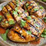 - 4 boneless, skinless chicken breasts - 2 tablespoons chipotle peppers in adobo sauce, minced - 3 tablespoons honey - 2 tablespoons fresh lime juice - 1 tablespoon garlic powder - 1 teaspoon ground cumin - 1 teaspoon smoked paprika - Salt and pepper to taste - 2 tablespoons olive oil - Fresh cilantro, chopped (for garnish) Each ingredient plays a key role in the flavor. Use fresh chicken for the best taste. Chipotle peppers bring the spice and smokiness. Honey adds sweetness, balancing the heat. Lime juice gives a fresh zing. Garlic powder, cumin, and smoked paprika layer the flavor. Adjust salt and pepper to fit your taste. Fresh ingredients make a big difference. Choose chicken breasts that are pink and firm. Check that your chipotle peppers are not expired. Use pure honey for natural sweetness. Fresh lime juice is best. Avoid bottled juice if you can. Get cilantro that is bright green and fragrant. Quality matters in every bite! To start, gather your ingredients. In a bowl, mix these items well: - 2 tablespoons chipotle peppers in adobo sauce, minced - 3 tablespoons honey - 2 tablespoons fresh lime juice - 1 tablespoon garlic powder - 1 teaspoon ground cumin - 1 teaspoon smoked paprika - Salt and pepper to taste This blend gives your chicken a sweet and smoky flavor. Make sure to mix until everything is smooth. A good marinade is key for tasty chicken. Now, it’s time to marinate the chicken. Place the 4 boneless, skinless chicken breasts in a large resealable plastic bag or a shallow dish. Pour your marinade over the chicken, making sure it's well coated. Seal the bag or cover the dish tightly. Let it marinate in the refrigerator for at least 30 minutes. If you have more time, let it sit for up to 2 hours. This will make the chicken extra flavorful. Preheat your grill or grill pan over medium-high heat. Brush it with 2 tablespoons of olive oil. This helps to keep the chicken from sticking. When the grill is ready, take the chicken out of the marinade. Let any excess marinade drip off, and be sure to discard the leftover marinade. Grill the chicken for 6-7 minutes on each side. You want it to reach an internal temperature of 165°F (75°C). This ensures the chicken is safe to eat. Plus, you’ll get those nice grill marks! Once done, remove the chicken from the grill. Let it rest for 5 minutes. This helps keep the juices inside. Then, slice the chicken and garnish it with fresh cilantro. Serve it up and enjoy this delicious Chipotle Honey Chicken! For the full recipe, check the section above. To get the best flavor, always marinate the chicken. Use a resealable bag or a dish. Let the chicken soak for at least 30 minutes. If you have time, marinate for two hours. This helps the spices blend in well. When grilling, preheat your grill. A hot grill gives better sear marks. Brush the grill with olive oil. This keeps the chicken from sticking. Grill the chicken for about 6-7 minutes on each side. Check the internal temperature. It should reach 165°F (75°C). This ensures the chicken is safe to eat. For a richer taste, try adding more chipotle peppers. If you like it sweet, add a bit more honey. Fresh lime juice brightens the dish. You can also mix in other spices like onion powder. Fresh herbs like cilantro add a nice touch. Add these right before serving for the best flavor. Consider serving with lime wedges. They add a fresh, zesty kick. Pair the chicken with grilled veggies for a colorful plate. You can also serve it with rice or tortillas. If the chicken is dry, it may be overcooked. Use a meat thermometer to check the temp. If you want juicier chicken, marinate longer. If the chicken tastes too spicy, add sour cream or yogurt. This cools down the heat. For uneven cooking, make sure the chicken breasts are even in size. You can pound them down to make them flat. This helps them cook evenly. If you run out of honey, brown sugar works too. It gives a nice sweetness without changing the flavor. For the full recipe, refer back to the instructions provided earlier. Enjoy your cooking! {{image_2}} If you crave more heat, try spicy chipotle honey chicken. Simply add extra chipotle peppers to the marinade. You can also mix in a splash of hot sauce. This twist brings a fiery kick to each bite. Adjust the level to fit your taste. The sweetness of honey balances the heat well. For a fun twist, turn your chipotle honey chicken into tacos. After grilling the chicken, slice it into strips. Warm your favorite tortillas. Fill them with chicken, fresh veggies, and avocado. Top with salsa or a squeeze of lime. These tacos pack a flavorful punch and are great for sharing. You can cook chipotle honey chicken in different ways. If you don’t have a grill, use your oven. Preheat it to 400°F (200°C). Place the marinated chicken on a baking sheet. Bake for 20-25 minutes or until cooked through. An air fryer is another great option. Set it to 375°F (190°C). Cook the chicken for about 15-20 minutes. Both methods yield juicy chicken with a nice crust. No matter how you cook it, the flavor remains fantastic. For the full recipe, check the details above and get ready to enjoy! After you enjoy your Chipotle Honey Chicken, store leftovers promptly. Let the chicken cool to room temperature first. Place it in an airtight container. This keeps the chicken fresh for up to three days in the fridge. If you have a lot, feel free to slice it. Sliced pieces chill faster and taste better later. When you're ready to eat the leftovers, reheating is easy. Preheat your oven to 350°F (175°C). Place the chicken on a baking sheet. Cover it with foil to keep it moist. Heat for about 15-20 minutes until warmed through. You can also use a microwave. Just heat in short bursts, checking often. This keeps the chicken juicy. If you want to save your Chipotle Honey Chicken for a long time, freezing works well. Wrap the chicken tightly in plastic wrap. Then, place it in a freezer bag. Remove as much air as possible. This helps prevent freezer burn. It will stay good for up to three months. To thaw, move it to the fridge overnight before reheating. Enjoy your delicious meal anytime! You can pair Chipotle Honey Chicken with many sides. I love serving it with rice. The rice soaks up the tasty juices. You can also add grilled veggies. Bell peppers and zucchini work great. A fresh salad adds crunch and balance. Try corn on the cob for a sweet touch. Tortillas are fun too; make wraps or tacos. Yes, you can use other proteins! This marinade works well with shrimp or pork. Both options grill nicely and soak up flavors. Just adjust cooking times. Shrimp cooks fast, about 2-3 minutes per side. Pork may take longer, around 8-10 minutes. You can also try tofu for a vegetarian option. Just press it first to remove excess water. To change the spice level, add or reduce chipotles. You can use just one tablespoon for less heat. For more spice, add in extra peppers. If you want a milder flavor, use smoked paprika. It gives a nice flavor without too much heat. Another option is to add honey to balance the spice. This will sweeten the dish and make it enjoyable. You learned about each step in making Chipotle Honey Chicken. We discussed ingredients, measurements, and tips for the best taste. Remember to keep your chicken fresh and quality high. Also, explore variations like tacos or spicy options for fun twists. Store leftovers properly and know how to reheat them. You can customize this meal to fit your taste. Enjoy cooking and sharing this dish with friends and family. It will surely impress everyone at the table.