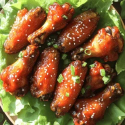- 2 pounds chicken wings - 1/2 cup Sriracha sauce - 1/4 cup honey - 2 tablespoons soy sauce - 2 cloves garlic, minced - 1 teaspoon ginger, grated - 1 tablespoon sesame oil - 1 tablespoon rice vinegar - Salt and pepper to taste - Sesame seeds for garnish - Green onions, chopped for garnish The key to great Spicy Sriracha Honey Wings is the blend of flavors. The chicken wings form the base of the dish. I use 2 pounds to ensure everyone has enough to enjoy. The Sriracha sauce brings a bold heat, but I balance it with honey's sweetness. This combo creates a delightful sticky sauce. I add soy sauce for an umami kick. Then, I mix in garlic and ginger for depth. The sesame oil adds a subtle nutty flavor. Rice vinegar introduces a tangy note, brightening the dish. For garnishing, I use sesame seeds and green onions. They not only add color but also a hint of crunch. Don’t forget to add salt and pepper to taste. This mix of ingredients makes your wings flavorful and exciting. You can find the full recipe further down in the article. Start with a large bowl. Add 1/2 cup of Sriracha sauce and 1/4 cup of honey. This mix is the base of your marinade. Next, add 2 cloves of minced garlic and 1 teaspoon of grated ginger. Now, pour in 2 tablespoons of soy sauce, 1 tablespoon of sesame oil, and 1 tablespoon of rice vinegar. Stir everything together until it’s well combined. Take 2 pounds of chicken wings and place them into the marinade. Make sure each wing is coated well. Cover the bowl and put it in the fridge. Let the wings marinate for at least 1 hour. If you have time, let them sit overnight. This step packs in flavor. Preheat your oven to 425°F (220°C). While it heats up, line a baking sheet with aluminum foil. Place a wire rack on top of the sheet. Grease the rack lightly to stop sticking. Next, lay the marinated wings in a single layer on the rack. Don’t forget to save any leftover marinade for later. Bake the wings for 25-30 minutes. Flip them halfway through to cook evenly. For crispy wings, keep an eye on them. When they’re almost done, pour the reserved marinade into a small pot. Heat it to a boil, then lower the heat to simmer for about 5 minutes. Once the wings are crispy and cooked, take them out. Brush the thickened marinade on top and return them to the oven for another 5-10 minutes. This caramelizes the wings perfectly. Once they’re done, let them cool for a few minutes. Now, garnish with sesame seeds and chopped green onions. You just made Spicy Sriracha Honey Wings! For the full recipe, check out the detailed instructions above. To get the best flavor from your wings, marination time is key. I recommend marinating for at least one hour. For even more flavor, let them sit overnight. This allows the spices to soak in well. You can adjust the spice levels easily with Sriracha. If you want it spicier, add more Sriracha sauce. For a milder taste, reduce the amount. Always taste the marinade first to find the right balance for you. To get crispy wings, use a wire rack. This allows air to circulate and helps them cook evenly. If you bake them directly on a sheet, they might get soggy. Set your oven to 425°F (220°C). This temperature is perfect for crispy wings. Bake them for 25 to 30 minutes, flipping halfway. Keep an eye on them to avoid burning. To make your wings look stunning, serve them on a big platter. Line the platter with fresh lettuce leaves. Drizzle extra honey and sprinkle more sesame seeds on top for a nice touch. As for sides, I suggest serving coleslaw or carrot sticks. These add a fresh crunch that pairs well with the spicy wings. A cold drink, like lemonade or iced tea, complements the heat perfectly. {{image_2}} You can switch things up with sauces. Try buffalo sauce for a tangy kick. Teriyaki sauce adds a sweet touch. You can even mix Sriracha with ranch for a creamy flavor. Want more heat? Add cayenne pepper or crushed red pepper flakes to the marinade. This way, you can find the perfect spice level for your taste. Grilling Spicy Sriracha Honey Wings is easy. Preheat your grill to medium-high heat. Place the marinated wings on the grill. Cook for about 20 minutes, flipping them halfway through. Watch for char marks to know they’re done. For an air fryer, set it to 380°F. Cook the wings for 25 minutes, shaking the basket halfway through. Both methods give you crispy wings with smoky flavor. To make these wings gluten-free, use tamari instead of soy sauce. This keeps the flavor while removing gluten. You can also swap honey for agave syrup to reduce sugar. For a healthier option, bake the wings without oil. You can also remove the skin for lower fat content. Enjoy these tasty wings while keeping your dietary needs in mind. For the full recipe, check out the main section above! To store leftover wings, place them in an airtight container. Make sure they cool down before sealing. This helps keep them crispy. You can also wrap them tightly in plastic wrap. They will stay fresh for up to four days in the fridge. If you want them to last longer, consider freezing. When you reheat wings, you want them crispy. The oven is the best method. Preheat it to 350°F (175°C). Place wings on a baking sheet and heat for about 10-15 minutes. This keeps the skin crunchy. If you use a microwave, the wings may get soggy. If you must use it, use a paper towel and heat in short bursts. To freeze wings, first let them cool completely. Place them in a freezer-safe bag or container. Remove as much air as possible to prevent freezer burn. Label the bag with the date. They will stay good for up to three months. When you're ready to eat, thaw them overnight in the fridge before reheating for best results. You can serve many tasty sides with your wings. Some popular choices are: - Celery sticks with ranch dressing - Carrot sticks with blue cheese dip - French fries or sweet potato fries - A fresh garden salad - Rice or coleslaw for a crunchy texture - Ice-cold beers, soda, or lemonade These sides balance the heat and make your meal fun! Yes, you can use frozen chicken wings. Here are some tips: - Thaw them in the fridge overnight or use cold water for quick thawing. - Pat them dry with paper towels. This helps them crisp up. - Adjust cooking time. Frozen wings may need a few extra minutes to cook. Cooking them right makes all the difference! The wings pack a good punch from the Sriracha. If you want them milder, try these tips: - Use less Sriracha in the marinade. - Mix Sriracha with ketchup or mayo to lower the heat. - Start with a small amount and taste as you go. This way, you can find the perfect spice level for your taste! To cook wings evenly, follow these techniques: - Space wings apart on the rack. This allows air to circulate. - Flip the wings halfway through baking. This helps both sides cook well. - Use a meat thermometer. Wings should reach 165°F (74°C) for safe eating. These steps will help you achieve crispy, juicy wings every time! If you need a substitute for Sriracha, consider these options: - Hot sauce like Frank’s RedHot or Tabasco for a similar kick. - Chili paste or sambal oelek for more heat and flavor. - Make your own mix with red pepper flakes and honey. With these swaps, you can still enjoy flavorful wings! For the complete process, check out the Full Recipe. Spicy Sriracha Honey Wings are a tasty treat made with simple ingredients like chicken wings, Sriracha, and honey. You can enhance their flavor with garlic and ginger. Remember to marinate your wings for the best taste. Bake them for a crispy finish or switch up the sauces for variety. Store any leftovers properly to enjoy later. With these tips, you can make perfect wings every time. Enjoy experimenting with different flavors and cooking methods for fun and delicious meals.