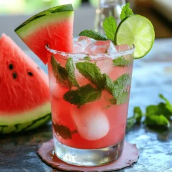 - 2 cups watermelon, cubed - 10 fresh mint leaves - 2 tablespoons lime juice (freshly squeezed) - 1 tablespoon honey or agave syrup (adjust for sweetness) To create a Watermelon Mint Mojito Mocktail, you'll need these key ingredients. Watermelon gives the drink a sweet and juicy base. Fresh mint adds a burst of cool flavor. Lime juice brings a zesty kick. The sweetener helps balance the tartness of the lime. You can adjust the sweetness to fit your taste. - Lime wedges - Mint sprigs Garnishes make your mocktail pop! Adding lime wedges on the rim adds color. Fresh mint sprigs not only look nice but also boost the mint flavor. - Blender - Tall glass - Muddler When making this refreshing drink, you'll need a few tools. A blender mixes the watermelon into juice. A tall glass holds all the delicious layers. A muddler helps release the mint oils for a strong flavor. With these ingredients and tools, you can whip up a delightful Watermelon Mint Mojito Mocktail. For the full recipe, you can check the earlier sections. Enjoy your refreshing beverage! - First, take 2 cups of watermelon and cut it into cubes. - Next, place the cubes in a blender. Blend until it is smooth. - If you want a clearer drink, strain the juice with a fine mesh sieve. - In a tall glass, add 10 fresh mint leaves and 2 tablespoons of lime juice. - Use a muddler or the back of a spoon to gently smash the mint. This helps release the mint oils. - Add 1 tablespoon of honey or agave syrup to the glass. Stir well to combine with the mint and lime. - Fill the glass halfway with ice cubes, then pour the watermelon juice over the ice. - Top off your drink with sparkling water. Stir gently. - For a lovely finish, garnish with a lime wedge and a sprig of mint. For the complete recipe, check the [Full Recipe]. For the best taste in your Watermelon Mint Mojito Mocktail, adjust the sweetness. You can add more or less honey or agave syrup. This lets you control how sweet you want it. Next, think about the mint. If you love mint, add more leaves for a stronger flavor. Just remember, fresh mint can be potent! Serve your mocktail in chilled glasses for a refreshing touch. This keeps the drink cool and crisp. For extra flair, try garnishing with a slice of watermelon on the rim. You can also add mint leaves floating on top for a beautiful look. These simple touches make your drink feel special. You can prepare this mocktail in advance. Start by blending the watermelon juice and muddling the mint. Store the juice in the fridge. Just mix in the mint and sparkling water right before serving. This keeps the drink fresh and bubbly. Enjoy your delicious Watermelon Mint Mojito Mocktail anytime! For the full recipe, check out the [Full Recipe]. {{image_2}} You can switch up the watermelon for other fruits. Strawberries add a sweet touch. Mango brings a tropical vibe. Both blend well with mint and lime. You can mix different fruits for a fun twist. Citrus fruits like oranges or lemons also work great. They add a zesty kick to the drink. Blend the new fruits just like the watermelon. Want a unique flavor? Try using different herbs. Basil pairs nicely with the sweetness of the watermelon. Rosemary offers a more robust taste. Just like mint, muddle these herbs to release their oils. This adds depth to your mocktail. Experiment to find your favorite herb combo. If you want a low-calorie drink, there are great substitutes. Try using stevia or erythritol instead of honey. These sweeteners keep the flavor but cut calories. You can also use a sugar-free syrup for sweetness. Adjust the amount to your taste. This way, you can enjoy your mocktail without the extra sugar. To store leftover mocktail, pour it into a clean, airtight container. A glass jar or plastic bottle works well. Keep it in the fridge for up to two days. The taste may fade after a day, so enjoy it soon! You can freeze watermelon juice for later use. Pour the juice into ice cube trays. Once frozen, transfer the cubes to a freezer bag. This way, you can enjoy fresh-tasting juice later. To maintain flavor, avoid freezing for longer than three months. Get creative with stored mocktail! Blend it into smoothies for a refreshing drink. You can also use it to make popsicles. Simply pour the leftover mocktail into popsicle molds and freeze until solid. It's a fun way to enjoy the flavors again! For the full recipe, check out the Watermelon Mint Mojito Mocktail section. Yes, you can make this mocktail ahead of time. To keep it fresh, prepare the watermelon juice and store it in the fridge. Keep the mint leaves and sparkling water separate until serving. This way, the mint stays bright and the drink remains fizzy. When you are ready to serve, mix them together. Enjoy the same great taste! If you need a substitute for honey or agave, try using maple syrup or coconut sugar. Both will add sweetness without changing the flavor too much. You can also use fruit juice, like orange juice, for a fruity twist. Just remember to start with a small amount and adjust to your taste. Watermelon juice lasts about 2 to 3 days in the fridge. Store it in an airtight container to keep it fresh. Check for signs of spoilage, such as a sour smell or separation. If it looks or smells off, it’s best to toss it out. Fresh juice is always the tastiest! This blog post covered how to make a refreshing watermelon mocktail. You learned about key ingredients like watermelon, mint, and lime juice. The guide included clear steps for blending, muddling, and mixing. I shared tips to enhance flavor and suggested fruit and herb variations. Remember, making this drink can be easy and fun! Use your favorite fruits to customize it. Whether you sip it today or save leftovers for later, you can enjoy a tasty treat any time.
