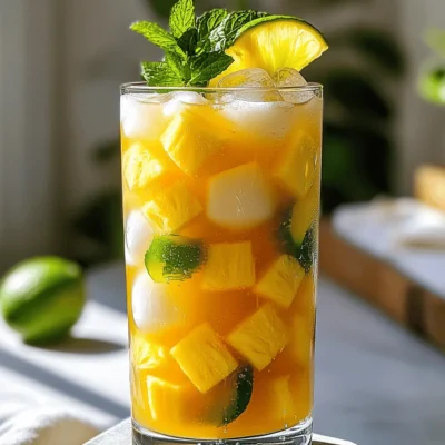 Pineapple Coconut Mojito Mocktail Refreshing Delight
