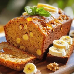 - Ripe bananas: Use ripe bananas for the best flavor. They should be soft and brown. This ripeness adds natural sweetness and moisture. The more spots, the better! - Coconut oil vs. butter: I love using coconut oil instead of butter. It makes the bread moist and adds a hint of coconut flavor. Coconut oil also helps keep it dairy-free for those who need it. - Sweeteners: Brown sugar is my go-to sweetener. It gives the bread a rich taste. The molasses in brown sugar makes it moist too. White sugar can work, but brown sugar is better. - Nuts: You can add walnuts or pecans. They add crunch and flavor. If you prefer no nuts, that’s okay too! - Spices: Adding cinnamon enhances the flavor. A little bit goes a long way. It makes your banana bread feel cozy and warm. - Substitute ingredients: If you need gluten-free options, use gluten-free flour. You can also try oat flour. These substitutes keep your banana bread tasty and safe for all diets. For the full recipe, make sure to check the Banana Bliss Bread 🥖 section above! Preheating the oven: Importance of temperature Preheat your oven to 350°F (175°C). This step is key. The right temperature ensures your banana bread rises well and bakes evenly. If your oven is too cool, the bread will not set properly. If it’s too hot, the outside will burn before the inside cooks. Mixing wet ingredients: How to properly combine bananas and oil In a mixing bowl, mash three ripe bananas until smooth. Next, add 1/3 cup of melted coconut oil. Mix these two ingredients well. This combination gives the bread moisture and flavor. Make sure there are no lumps. A smooth batter will help your bread bake evenly. Pouring and spreading batter: Ensuring even baking Once your batter is ready, pour it into a greased 4x8 inch loaf pan. Use a spatula to spread the batter evenly. This step helps the bread bake evenly. If the batter is uneven, some parts may cook faster than others. Checking doneness: How to use a toothpick test effectively Bake the banana bread for about 50 to 60 minutes. To check if it’s done, use a toothpick. Insert it into the center of the loaf. If it comes out clean, your bread is ready. If it has batter on it, bake a bit longer. Let the bread cool in the pan for 10 minutes. Then, turn it out onto a wire rack to cool completely. For the full recipe, follow the steps above. Enjoy making your banana bread! To make the best banana bread, avoid overmixing the batter. When you mix too much, the bread turns out tough. Mix just until the flour disappears. This keeps the bread light and fluffy. For moisture retention, use ripe bananas. The riper they are, the sweeter and softer your bread will be. Also, melt coconut oil instead of using solid butter. Coconut oil adds moisture and a slight flavor twist. To serve banana bread, slice it warm. A thin layer of butter or a drizzle of honey makes it special. You can also garnish it with sliced bananas and a sprig of mint for a fresh look. For storage, keep banana bread in an airtight container. This helps it stay soft and fresh. If you want to store it longer, freeze slices. Wrap each slice in plastic wrap and place them in a freezer bag. {{image_2}} Chocolate chip banana bread: This variant adds chocolate chips for extra sweetness. You can mix in about 1 cup of semi-sweet chocolate chips into your batter. They melt and create delicious pockets of flavor. This version is perfect for those who love a rich treat. Vegan adaptation: For a vegan option, replace the egg with flaxseed meal or applesauce. Use 1 tablespoon of flaxseed meal mixed with 2.5 tablespoons of water. Let it sit for a few minutes to thicken. You can also use almond milk or oat milk instead of dairy. This keeps your banana bread soft and yummy. Pumpkin spice banana bread: Add 1 cup of pure pumpkin puree and 1 teaspoon of pumpkin spice to your classic recipe. This gives your bread a cozy autumn flavor that warms the heart. Serve it with cream cheese for an extra treat. Tropical banana bread: To create a tropical twist, add 1/2 cup of shredded coconut and 1/2 cup of crushed pineapple. This addition brings a bright flavor that dances on your taste buds. It's perfect for summer gatherings or a sunny day at home. These variations keep your banana bread exciting and tasty, letting you explore new flavors. Try these ideas for a delightful twist on the classic banana bread! For the full recipe, check the details above. To keep your banana bread fresh, you have a couple of choices. You can store it on the counter or in the refrigerator. - Counter Storage: Place banana bread in an airtight container. It stays moist for about 3-4 days. - Refrigerator Storage: If you want it to last longer, store it in the fridge. This can keep it fresh for about a week, but it may dry out a bit. If you want to freeze banana bread, here’s how to do it: 1. Cool Completely: First, let the banana bread cool fully on a wire rack. 2. Wrap it Up: Wrap the bread tightly in plastic wrap. Make sure it is sealed well. 3. Use Freezer Bags: Place the wrapped bread in a freezer-safe bag. Squeeze out as much air as you can. 4. Label and Freeze: Mark the date on the bag, then place it in the freezer. Frozen banana bread keeps well for about 2-3 months. When you're ready to eat it, just thaw it at room temperature or in the fridge overnight. Now, how long does banana bread last? - When stored on the counter, banana bread lasts about 3-4 days. - In the fridge, it can last up to a week. Knowing when to toss it out is key. Here are signs of spoilage: - Mold: If you see any green or black spots, throw it away. - Dryness: If it feels hard and dry, it may not taste good. - Smell: A sour or off smell means it's time to let it go. Keeping these points in mind will help you enjoy your banana bread at its best! - Can I use frozen bananas? Yes, you can use frozen bananas! Just thaw them first. This makes them soft and easy to mash. They will work great in your banana bread. - How ripe should bananas be for banana bread? Look for bananas that are very ripe. They should have brown spots and feel soft. The riper the bananas, the sweeter your bread will taste. - Can I substitute the all-purpose flour? Yes, you can! Try using whole wheat flour or gluten-free flour. Each type may change the texture, so keep that in mind. - Why is my banana bread too dense? Dense banana bread often happens from overmixing the batter. Mix just until combined for a lighter texture. Also, make sure your baking soda is fresh. - How can I make my banana bread rise more? Ensure your baking soda is active. You can also add a bit more baking soda or a pinch of baking powder for extra lift. - Can I double the recipe for larger batches? Yes, you can double the recipe. Just use a larger mixing bowl and a bigger loaf pan. Baking time may change, so check with a toothpick. For the full recipe, check out the Banana Bliss Bread section. Enjoy your baking! In this post, we covered how to make delicious banana bread. We discussed key ingredients like ripe bananas, coconut oil, and brown sugar. You learned about helpful tips to improve texture and moisture. We also explored fun variations, storage options, and common questions. Banana bread is simple but rewarding. Follow these steps, and enjoy a warm slice soon. Happy baking!