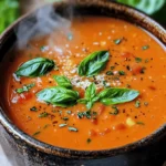 To make a delicious creamy tomato basil soup, you need simple, fresh ingredients. Each item plays a key role in bringing out rich flavors. Here’s what you will need: - Olive Oil - Onion - Garlic - Diced Tomatoes - Vegetable Broth - Sugar - Dried Oregano - Cream - Fresh Basil - Optional Toppings Using quality ingredients makes a huge difference. Olive oil adds a nice richness. Onions provide sweetness, while garlic gives depth. Diced tomatoes are the base of the soup, bringing acidity and flavor. Vegetable broth enhances the overall taste and keeps it light. Sugar balances the acidity of the tomatoes. Dried oregano adds a hint of earthiness. Cream makes the soup velvety and smooth. Finally, fresh basil adds a burst of freshness and aroma. You can also top your soup with grated Parmesan cheese for extra flavor. For the complete recipe, check out the Full Recipe section. It guides you through each step to make this comforting meal with ease. Sautéing Onions and Garlic Start by heating 2 tablespoons of olive oil in a large pot over medium heat. Once the oil is hot, add 1 chopped onion. Cook it for about 5 minutes. You want the onion to be soft and translucent. Next, add 3 minced garlic cloves. Stir and cook for 1 more minute. The smell will be amazing! Adding Tomatoes and Broth Now, add 2 cans of diced tomatoes, undrained, to the pot. Pour in 2 cups of vegetable broth, too. Mix in 1 teaspoon of sugar and 1 teaspoon of dried oregano. This helps balance the flavors. Season with salt and pepper to taste. Simmering the Soup Bring the mixture to a simmer. Let it cook for about 15 minutes. This step lets all the flavors come together nicely. You’ll notice the rich aroma filling your kitchen. Pureeing the Mixture After simmering, take the pot off the heat. Use an immersion blender to puree the soup until it’s smooth. If you don’t have one, carefully transfer it to a countertop blender in batches. Be careful with the hot liquid! Incorporating Cream and Basil Return the pureed soup to the pot over low heat. Stir in 1 cup of heavy cream or coconut cream if you want a dairy-free option. Add 1 cup of fresh basil leaves, packed. Heat gently for about 5 minutes. This makes the soup creamy and flavorful. Final Heating and Seasoning Make sure the soup is warmed through. Taste and adjust seasoning if needed. Serve hot! You can garnish with grated Parmesan cheese and a few extra basil leaves for a nice touch. For more details, check out the full recipe! - Choosing Fresh Basil: Always use fresh basil. It gives the soup a bright taste. Look for vibrant green leaves. Avoid any that are brown or wilting. - Adjusting Seasoning: Taste your soup as it cooks. Add salt and pepper to enhance the flavor. A pinch of sugar balances the acidity of tomatoes too. - Alternative Cream Substitutes: If you want a lighter soup, use coconut cream. It adds a nice twist and is dairy-free. You can also try cashew cream for a nutty flavor. - Cooking on Low Heat: After blending, keep the soup on low heat. This helps the flavors blend well without burning. Stir occasionally to prevent sticking. - Soup Too Thick Solutions: If your soup is too thick, add more vegetable broth. Stir well to get the right consistency. - Adjusting Acidity: If the soup tastes too acidic, add a pinch of sugar. It offsets the tanginess from the tomatoes. - Avoiding Burnt Garlic: Be careful when cooking garlic. Add it after the onions are soft. Cook it just until fragrant to avoid burning. This will help you make a perfect creamy tomato basil soup. For more details, check the Full Recipe. {{image_2}} For a vegan option, swap heavy cream with coconut cream. This change keeps the soup creamy and rich, while also making it dairy-free. Coconut cream adds a slight sweetness that goes well with the tomatoes. If you need a gluten-free version, you are in luck! This creamy tomato basil soup naturally fits the bill. Just make sure your vegetable broth is gluten-free. Many brands are safe, but always check the label. You can add more veggies to boost nutrition. Carrots and celery work great in this soup. Chop them up and sauté them with the onion. This step brings out their natural sweetness. Herbs can also change the flavor profile. You might try thyme or parsley for a different taste. These herbs add freshness and depth, making the soup even more delightful. If you like heat, spice it up! Add crushed red pepper flakes or a dash of cayenne. Start with a little, taste, and add more if you want. This way, you can control the spice level to your liking. Feel free to explore these variations to make the creamy tomato basil soup your own. Each option adds a unique twist, while still keeping the comfort of this classic dish. For the full recipe, check out the [Full Recipe]. To keep your creamy tomato basil soup fresh, store it in the right containers. Use airtight containers to avoid any spills or odors. Glass jars or BPA-free plastic containers work well. Let the soup cool to room temperature before sealing. For freshness, the soup lasts about 3 to 5 days in the fridge. Always check for any changes in smell or color before eating. If you want to save some soup for later, freezing is a great option. First, let the soup cool completely. Then, pour it into freezer-safe containers or heavy-duty freezer bags. Leave some space at the top, as the soup will expand when frozen. For thawing, move the soup to the fridge overnight. If you're in a hurry, you can use the microwave on defrost mode. Reheat it on the stove until it’s piping hot. Stir often to keep the texture creamy. Enjoy your soup anytime! For the full recipe, check out the details above. To boost flavor, use fresh herbs. Add more garlic and onion for depth. A splash of balsamic vinegar adds tang. You can also try a pinch of red pepper flakes for warmth. Don’t forget to taste and adjust salt and pepper as you go. Yes, you can use fresh tomatoes! For best results, use ripe, juicy tomatoes. Peel and chop them before cooking. Fresh tomatoes may take longer to cook down, so adjust your simmer time. Creamy tomato basil soup stays fresh for about 3 to 4 days in the fridge. Store it in an airtight container. Reheat gently on the stove, adding a splash of broth if it seems too thick. This soup pairs well with crusty bread or grilled cheese. A simple salad adds freshness. You can also serve it with crackers for a fun crunch. For a complete meal, try it with a side of roasted vegetables. This blog post covered how to make a delicious creamy tomato basil soup. We went over the key ingredients you need, from olive oil to fresh basil. I shared step-by-step instructions to make it easy. Think about tips for flavor and common issues you might face. You can also explore variations, storage tips, and FAQs to make this soup your own. Enjoy creating this dish, and feel confident in customizing it to fit your taste!