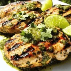 - 4 boneless, skinless chicken breasts - 1 cup salsa verde (store-bought or homemade) - Olive oil - Garlic powder - Ground cumin - Lime juice - Fresh cilantro - Lime wedges for serving To make grilled salsa verde chicken, you need simple yet vibrant ingredients. The chicken breasts are the star here. They are lean and soak up flavors well. Salsa verde gives a fresh zest. You can buy it or make it at home. If you make it, fresh tomatillos and herbs shine through. For the marinade, I always use olive oil. It adds a touch of richness. Garlic powder gives it a nice kick. Ground cumin brings warm notes. Don't forget fresh lime juice for acidity. It brightens up the dish. After grilling, I like to garnish with fresh cilantro. It adds color and a fresh taste. Lime wedges on the side are perfect for squeezing over the chicken. This adds even more brightness. Check out the Full Recipe for details! To start, grab a mixing bowl. Combine one cup of salsa verde, two tablespoons of olive oil, one teaspoon of garlic powder, and one teaspoon of ground cumin. Add two tablespoons of fresh cilantro and one teaspoon of lime juice. Season with salt and pepper to taste. Mix all these ingredients well. This marinade gives your chicken its tasty flavor. Now, take your four boneless, skinless chicken breasts. Place them in a large zip-top bag or a shallow dish. Pour the marinade over the chicken. Make sure each piece is well coated. Seal the bag or cover the dish. Refrigerate for at least 30 minutes. If you have time, marinate for up to four hours. This will give the chicken a deeper flavor. Next, preheat your grill to medium-high heat. Remove the chicken from the marinade. Let any extra marinade drip off. You can discard the leftover marinade. Grill the chicken for six to seven minutes on each side. Cook until the internal temperature reaches 165°F. Look for nice grill marks on the chicken. Remember, do not press down on the chicken while it cooks. This keeps the meat juicy. After grilling, let the chicken rest for five minutes. Slice and serve with lime wedges for a fresh touch. You can also drizzle extra salsa verde on top. For the full recipe, check the earlier section. To make sure your chicken stays juicy, do not press down on it while grilling. Pressing can squeeze out the juices and make it dry. Instead, let the heat do its work. Grill until it reaches 165°F (75°C). This way, you keep all the yummy flavors inside. Want to boost the flavor of your marinade? You can add more spices to kick it up! Try adding cayenne pepper for heat or smoked paprika for a rich taste. You can also mix in lime zest for a fresh twist. Even a splash of orange juice can add a sweet touch. Get creative with your own favorite spices! Grilling at the right temperature is key. Always preheat your grill to medium-high heat. This helps the chicken cook evenly and get those nice grill marks. If the grill is too hot, the outside may burn, while the inside stays raw. Aim for a steady 375°F to 400°F (190°C to 200°C). This ensures perfect results every time. For the full recipe, check the [Full Recipe]. {{image_2}} You can switch up the protein in this dish. Chicken thighs work well for a richer taste. They stay juicy and have a nice texture when grilled. Turkey is another great option. It is leaner but still tasty. For a plant-based choice, try tofu. Firm tofu absorbs flavors well. Just marinate it like the chicken. Each option brings a unique flavor to the table. If you want to make your own salsa verde, it's simple. Blend tomatillos, jalapeños, garlic, and lime juice. Add salt and fresh herbs for flavor. You can also play with spices. Try adding avocado for creaminess or mango for sweetness. These changes can make your salsa verde unique. If you prefer a different taste, green sauce or chimichurri can also work. Think about sides when serving grilled salsa verde chicken. Rice or quinoa pairs nicely. They soak up the sauce well. You can also serve it with grilled veggies. Peppers and zucchini add color and crunch. For a fresh touch, a salad with lime vinaigrette works too. You might want to include tortillas for a fun twist. They can be used to wrap the chicken and toppings. For the full recipe, check out the complete details above. To store leftover grilled salsa verde chicken, let it cool first. Place the chicken in an airtight container. This keeps the chicken fresh and stops it from drying out. You can keep it in the fridge for up to three days. Make sure to label the container with the date. This helps you remember how long it has been there. If you want to save the chicken for later, freezing is a great option. Wrap each piece of chicken tightly in plastic wrap. Then, place them in a freezer bag. Remove as much air as possible before sealing. This helps prevent freezer burn. You can freeze the chicken for up to three months. When you're ready to use it, thaw it overnight in the fridge. To reheat the chicken, avoid using the microwave if possible. Microwaving can make the chicken dry. Instead, use the oven or a skillet. Preheat your oven to 350°F (175°C). Place the chicken on a baking sheet and cover it with foil. Heat for about 15-20 minutes or until hot. If you're using a skillet, add a splash of water and cover it. This keeps the chicken moist while reheating. Enjoy your flavorful grilled salsa verde chicken! For the full recipe, check out the earlier sections. For the best flavor, marinate chicken for at least 30 minutes. If you have more time, let it sit for up to 4 hours. This longer time helps the chicken soak up all the tasty salsa verde. It gets tender and full of flavor, which makes each bite a delight. Yes, you can use store-bought salsa verde. It saves time and still tastes great. However, homemade salsa verde often has fresher flavors. If you have the time, making your own can elevate the dish. You can control the spice and freshness, which makes a big difference in taste. I suggest serving grilled salsa verde chicken with rice or a fresh salad. Both add nice textures. You can also pair it with black beans or corn on the side for more flavor. For drinks, try a light beer or a crisp white wine. These options complement the spicy, zesty chicken very well. This blog post covered everything you need for grilled salsa verde chicken. You learned how to prepare a tasty marinade, marinate the chicken, and grill it perfectly. Plus, we explored tips for juicy chicken and different protein options. Remember to store leftovers right and reheat them well. Try out these ideas and make this dish your own. Enjoy the fresh flavors and share it with others!