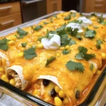 - 2 cups cooked shredded chicken - 1 cup sharp cheddar cheese, shredded - ½ cup cream cheese, softened - 1 can (10 oz) enchilada sauce - 1 teaspoon garlic powder - 1 teaspoon cumin - 8 small flour tortillas - 1 cup black beans, rinsed and drained - ½ cup corn (fresh or frozen) - Salt and pepper to taste - Fresh cilantro for garnish The ingredients for Easy Chicken Enchiladas are simple and tasty. You need cooked shredded chicken, which adds protein and flavor. I love using sharp cheddar cheese for its rich taste. Cream cheese makes the filling creamy and smooth. Enchilada sauce gives the dish a zesty kick. Make sure to have garlic powder and cumin in your spice rack. They add warmth to the dish. For the base, I choose small flour tortillas. They hold the filling well and are soft to bite. Black beans and corn add texture and nutrition. Lastly, don't forget salt and pepper to make everything pop! - Sour cream - Salsa - Avocado slices Optional toppings can really elevate your meal. I recommend sour cream for creaminess. Salsa adds a fresh, zesty note. Avocado slices bring in healthy fats and taste great. Feel free to mix and match these toppings to suit your taste! For the complete recipe, check out the Full Recipe. - Preheat the oven to 350°F (175°C). - Prepare a 9x13 inch baking dish with enchilada sauce. Start by setting your oven. This step is key for cooking the enchiladas evenly. While the oven heats, grab your baking dish. Coat the bottom of the dish with half a cup of enchilada sauce. This helps prevent sticking and adds flavor. - Mix the chicken filling ingredients together. - Roll the tortillas with the filling and place them in the baking dish. In a large bowl, combine the cooked shredded chicken, cream cheese, and half a cup of sharp cheddar cheese. Add garlic powder, cumin, black beans, corn, salt, and pepper. Mix well until everything blends nicely. This filling is what makes your enchiladas tasty. Now, take a tortilla and scoop 2-3 tablespoons of the chicken mixture into the center. Roll it up tightly and place it seam-side down in the baking dish. Repeat this for all tortillas until you finish the filling. - Bake covered and then uncovered for optimal cheese texture. - Tips for checking doneness. Cover the dish with aluminum foil and bake for 20 minutes. This keeps the heat in and makes the filling warm. After 20 minutes, remove the foil. Bake for another 10 minutes. This helps the cheese melt and turn golden. To check if they are done, look for bubbly cheese and a light golden color. If you see this, your enchiladas are ready! Enjoy your delicious meal. - Use leftover chicken for quicker preparation. - Adjust spice level to taste with optional ingredients. Using cooked chicken cuts down your time. Shredded rotisserie chicken works great too. You can add jalapeños if you like heat. Or use mild cheese for a softer flavor. - Serve with sour cream and cilantro. - Add a side of salsa for extra flavor. For a nice look, sprinkle fresh cilantro on top. A scoop of sour cream adds creaminess. Serve with a bowl of salsa for dipping. This gives your meal a fresh kick. - Overstuffing tortillas leading to spills. - Not preheating the oven properly. Be careful not to pack too much filling into each tortilla. This helps keep them intact. Always preheat your oven. This ensures your enchiladas cook evenly and get bubbly. {{image_2}} You can easily make these enchiladas vegetarian. Just swap the chicken for black beans or tofu. Both options add protein and flavor. Black beans give a creamy texture. Tofu absorbs the flavors well. You can season tofu with spices to match the dish. This swap makes the meal just as tasty and satisfying. Want to change up the flavor? Try a green enchilada sauce instead! It adds a zesty kick. The green sauce pairs well with the chicken and cheese. If you love spicy food, go for a red sauce with a kick. Each sauce brings a unique twist to the meal. Feel free to mix and match for your perfect plate! Using different cheese can make your enchiladas special. You can try Monterey Jack or pepper jack cheese. These cheeses melt nicely and add unique flavors. Mixing cheeses can also give a great taste. Experiment with your favorites to find the best combo. Your enchiladas will be even more delicious! For the full recipe, check out Easy Cheesy Chicken Enchiladas. To store leftovers, cool the enchiladas first. Place them in an airtight container. They can stay in the fridge for about 3 to 4 days. This way, you keep them fresh and tasty. You can freeze enchiladas before or after baking. If freezing before baking, wrap them tightly in foil. For after baking, let them cool completely, then store them in a freezer-safe container. They last up to 3 months in the freezer. When you're ready to eat, thaw them in the fridge overnight. For reheating, bake them at 350°F (175°C) until hot. This keeps the tortillas soft and the cheese melted. Enjoy your easy chicken enchiladas again! For the full recipe, check out the Easy Cheesy Chicken Enchiladas . To make Easy Chicken Enchiladas, start by mixing cooked shredded chicken with cream cheese, cheddar cheese, garlic powder, cumin, black beans, corn, salt, and pepper. This mix is the heart of your enchiladas. Next, place some filling in a tortilla, roll it up, and lay it seam-side down in a baking dish. Pour enchilada sauce over the rolls and sprinkle with cheese. Bake at 350°F for about 30 minutes. This method ensures a tasty and quick meal. For detailed steps, check the Full Recipe. Yes, you can use corn tortillas instead of flour. Corn tortillas add a unique flavor and texture. They are also gluten-free, which is great for those with gluten allergies. Keep in mind that corn tortillas may break more easily when rolling. To help with this, warm them slightly in a pan or microwave before use. This will make them more pliable. Chicken Enchiladas taste great with various sides. Here are some ideas: - Mexican rice - Refried beans - Fresh guacamole - Salsa - A simple green salad These sides complement the flavors of the enchiladas and add freshness to your meal. Cooking Chicken Enchiladas takes about 30 to 40 minutes. This includes 20 minutes covered and 10 minutes uncovered for the cheese to melt and bubble. Prepping the ingredients only takes about 15 minutes. So, in less than an hour, you can enjoy a delicious meal. Yes, you can prepare enchiladas ahead of time. Assemble them and cover the baking dish with plastic wrap. Store in the fridge for up to 24 hours before baking. This saves time on busy days. You can also freeze them before baking. Just remember to thaw them overnight in the fridge if you freeze them. - Easy Cheesy Chicken Enchiladas This blog shared all you need for tasty chicken enchiladas. We listed simple ingredients and guided you through each step. You learned tips to make cooking easier and how to avoid common mistakes. Flavor twists and storage ideas help keep things fun. Now you can create these enchiladas to impress friends and family. Enjoy making and sharing this delicious dish!