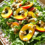To make a great peach feta salad, gather these key ingredients: - 4 ripe peaches, sliced - 100g feta cheese, crumbled - 4 cups arugula (or mixed greens) - ¼ cup walnuts, toasted and roughly chopped - 2 tablespoons olive oil - 1 tablespoon balsamic vinegar - 1 teaspoon honey - Salt and black pepper to taste These ingredients create a fresh and vibrant mix. The peaches add sweetness. The feta gives a creamy bite, while the walnuts add crunch. You can boost the taste with these optional ingredients: - Fresh mint leaves for garnish - A sprinkle of chili flakes for heat - Sliced red onion for a sharp note These extras can enhance the salad's flavor. Mint adds freshness, while onion can give a nice kick. Choosing the right peaches is key. Look for peaches that are: - Firm, but slightly soft to the touch - Fragrant, as this means they are ripe - Free from bruises or blemishes When selecting peaches, color matters too. A deep yellow or red hue often means great flavor. Fresh and ripe peaches will make your salad shine. If you want to make this salad, check out the Full Recipe for all the steps! First, wash the peaches under cool water. Dry them with a clean towel. Slice the peaches into thin wedges. Next, take the arugula or mixed greens. Rinse them to remove any dirt. Shake off the excess water and set them aside. Then, crumble the feta cheese into small pieces. In a large bowl, combine the sliced peaches and arugula. Gently mix them to avoid bruising the peaches. Next, add the crumbled feta cheese to the bowl. Sprinkle in the toasted walnuts for some crunch. Toss the mixture lightly to ensure everything is well distributed. In a small bowl, whisk together the olive oil, balsamic vinegar, and honey. Add a pinch of salt and black pepper to taste. Mix until the dressing is smooth and creamy. Drizzle this dressing over the salad mix. Toss gently, making sure to coat all the ingredients. The dressing should enhance the peach and feta flavors. This simple process makes a fresh and tasty Peach Feta Salad that is sure to impress. You can find the full recipe above to guide you through the steps. To make this salad shine, focus on fresh, ripe peaches. Choose peaches that feel slightly soft and smell sweet. The feta adds a salty kick, balancing the fruit's sweetness. For a touch of warmth, toast the walnuts before adding them. This step enhances their flavor and adds a nice crunch. Lastly, whisk the dressing well to blend the olive oil, balsamic vinegar, and honey. This will ensure every bite is tasty and well-seasoned. When serving your peach feta salad, presentation matters. Use a large platter to show off the colorful layers. Arrange the arugula first, then add the peaches and feta. Sprinkle the toasted walnuts on top for added texture. For extra flair, scatter fresh mint leaves around the salad. This not only looks good but also adds a fresh aroma. Serve it as a side dish at your next picnic or as a light lunch. To keep your salad fresh, store the dressing separately. This prevents the greens from wilting. If you have leftovers, it’s best to eat them within a day. Use a clean, airtight container for storage. For best flavor, wait to add the feta and walnuts until just before serving. This way, everything stays crisp and delicious. For more details, check out the Full Recipe to ensure you capture all the flavors perfectly. {{image_2}} You can change some ingredients in the Peach Feta Salad. For instance, if you want a creamier texture, try goat cheese instead of feta. If you like a crunch, swap walnuts with pecans or almonds. You can also use spinach instead of arugula for a milder taste. Don’t hesitate to experiment with different oils, like avocado oil, for a unique flavor. In summer, ripe peaches shine in this salad. In fall, try apples or pears for a crisp bite. During winter, pomegranates add a burst of color and flavor. In spring, strawberries can bring a sweet twist. Each season offers fresh choices to keep the salad exciting. To make this salad vegan, skip the feta and use avocado for creaminess. You can add chickpeas for protein. For a gluten-free option, ensure your walnuts and dressing are certified gluten-free. This salad can fit various diets while staying fresh and tasty. Enjoy the Peach Feta Bliss Salad with these changes! For the full recipe, check out the complete details above. To store leftovers of Peach Feta Salad, place any uneaten salad in a bowl. Cover it with plastic wrap or a lid to keep it fresh. You can store it in the fridge for up to two days. However, the salad tastes best when fresh. If you leave it too long, the arugula may wilt. Use airtight containers for the salad. Glass containers work well since they don’t stain or hold odors. If you use plastic, make sure it is BPA-free. Choose a container that fits the amount you have left. This helps keep the salad from getting crushed. This salad is best served cold, so reheating is not needed. If you prefer warm salad, you can warm up the feta cheese slightly. Just place it in a microwave for a few seconds. However, it’s important to avoid overheating, as this can change the taste and texture. Enjoy it fresh for the best experience! Yes, you can prepare this salad ahead. Just keep the dressing separate. Mix it right before serving. This keeps the greens fresh and crisp. You can use many fruits! Try nectarines, strawberries, or blueberries. Each adds a unique flavor. Feel free to mix and match for fun. To keep lettuce fresh, store it dry and in a cool place. Wrap it in a paper towel. Then, place it in a plastic bag. This helps reduce moisture and keeps it crisp. Yes, this salad is great for meal prep! Just store the ingredients separately. Combine them when ready to eat. This keeps everything fresh and tasty. You can find the Full Recipe for more details. In this blog post, we explored how to make a tasty Peach Feta Salad. We covered essential and optional ingredients, plus tips to pick the best peaches. You learned step-by-step instructions for preparing the salad and making the dressing. We shared tips for flavor and serving ideas. We also discussed how to store leftovers and answered common questions. Remember, you can customize this salad to fit your tastes and needs. Enjoy experimenting with your ingredients!