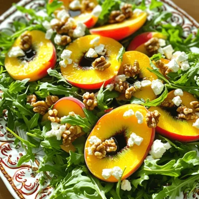 Peach Feta Salad Fresh and Flavorful Delight
