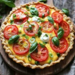 To make a great Southern tomato pie, you need key ingredients. Here’s what you’ll need: - 1 pre-made pie crust - 4 large ripe tomatoes, sliced - 1 teaspoon salt - ½ teaspoon black pepper - 1 cup shredded sharp cheddar cheese - 1 cup mayonnaise - 1 tablespoon Dijon mustard - 3 green onions, chopped (including green tops) - ¼ cup fresh basil, chopped - ½ teaspoon garlic powder - ¼ teaspoon cayenne pepper (optional for a kick) These simple ingredients bring out the fresh taste of tomatoes. You can add some optional ingredients for more flavor. Try these: - Crumbled bacon for a smoky taste. - A sprinkle of paprika to enhance color. - Chopped bell peppers for a crunch. - Fresh herbs like thyme or oregano for depth. Feel free to mix and match based on your taste. Choosing the right tomatoes is key for your pie. Here are my tips: - Look for ripe tomatoes that feel firm but slightly soft. - Choose tomatoes that are bright and have a deep color. - Avoid tomatoes with bruises or blemishes. - Heirloom tomatoes add unique flavors and colors. The better the tomatoes, the tastier your pie will be. Check out the Full Recipe to get started! First, you need to prepare the tomatoes. Use four large, ripe tomatoes. Slice them evenly. Place the slices on a clean kitchen towel. Sprinkle one teaspoon of salt over them. Let them sit for 10 to 15 minutes. This draws out the extra moisture. After that, pat the slices dry with another towel. This step is key. It helps keep your pie from getting soggy. Now, grab your pre-made pie crust. Layer half of the tomato slices on the bottom. Next, add half of the chopped green onions. Then, sprinkle half of the chopped fresh basil on top. In a bowl, mix one cup of mayonnaise, one tablespoon of Dijon mustard, and half a teaspoon of garlic powder. If you like a little spice, add a dash of cayenne pepper. Spread half of this mixture over your layered ingredients. Finish this layer with half of the shredded cheddar cheese. Repeat these layers with the remaining ingredients. Preheat your oven to 375°F (190°C). Once layered, place the pie in the oven. Bake for 30 to 35 minutes. You want it bubbly and golden brown on top. When done, remove the pie from the oven. Let it cool for about 10 minutes before slicing. This will help the pie hold its shape. For the full recipe, feel free to check the detailed instructions provided earlier. Enjoy your delicious Southern Tomato Pie! To keep your crust crisp, start by salting your tomatoes. This draws out moisture. After 10-15 minutes, pat your tomatoes dry. This simple step makes a big difference. You can also blind bake your crust for a few minutes before adding the filling. This helps create a barrier that keeps the crust from getting soggy. For a rich flavor, I love using sharp cheddar cheese. It melts well and pairs nicely with tomatoes. You can also try mozzarella for a creamier texture. If you want a bit of tang, add some crumbled feta or goat cheese. Mixing different cheeses can add depth to your pie, making each bite exciting. Southern tomato pie is best served warm. I like to garnish it with fresh basil leaves for a pop of color. This dish pairs well with a light salad. A simple green salad with vinaigrette complements the pie's richness. For drinks, sweet tea or chilled white wine is a perfect match. Want to level up your meal? Serve it with crusty bread to soak up all those delicious flavors. For the full recipe, check out my detailed guide. {{image_2}} You can make Southern Tomato Pie vegetarian by adding more veggies. Try spinach, zucchini, or bell peppers. These add color and taste. You can also use different cheeses like mozzarella or feta. This gives the pie a new twist. If you need a gluten-free option, look for gluten-free pie crusts. Many brands offer tasty choices. You can also make your own crust using almond flour or rice flour. This keeps the pie light and crunchy without gluten. Want to boost the flavor? Add bacon or chicken. Cook the bacon until crispy and crumble it on top. For chicken, use cooked and shredded meat. Both options add heartiness. They make the pie more filling and satisfying. For the full recipe, check the earlier section. Enjoy making your Southern Tomato Pie! To keep your leftover Southern Tomato Pie fresh, wrap it tightly in plastic wrap. You can also place it in an airtight container. Store it in the fridge. It will stay good for about 3-4 days. Make sure to cool the pie to room temperature before you store it. This way, it won't trap steam and get soggy. When you are ready to enjoy your leftover pie, reheating it properly is key. Preheat your oven to 350°F (175°C). Place the pie on a baking sheet to catch any drips. Heat for about 15-20 minutes, or until it is warm throughout. This method keeps the crust crispy. You can also microwave individual slices for about 1-2 minutes, but the crust may not stay crisp. If you want to keep your Southern Tomato Pie for a longer time, freezing is a great option. Wrap the pie tightly in plastic wrap and then in aluminum foil. Label it with the date. You can freeze it for up to 3 months. To reheat, let it thaw in the fridge overnight. Then follow the reheating tips above for the best taste. Enjoy your delicious pie even later! If you want to skip mayonnaise, use Greek yogurt. It adds creaminess and tang. You can also try sour cream for a similar texture. Both options keep the pie rich and tasty. Yes, you can use canned tomatoes. Choose whole or diced tomatoes for best results. Drain them well to remove excess liquid. Fresh tomatoes give a brighter flavor, but canned works in a pinch. To spice up your Southern Tomato Pie, add cayenne pepper to the filling. You can also sprinkle crushed red pepper flakes on top. For more heat, mix in diced jalapeños with the tomatoes. Adjust the amount to your taste! For the full recipe, check the above sections. In this article, we explored how to make the perfect Southern Tomato Pie. We covered essential and optional ingredients, tips for choosing the best tomatoes, and provided step-by-step baking instructions. Plus, I shared tricks to avoid a soggy crust and some tasty variations to try. Southern Tomato Pie is simple, tasty, and fun to make. With these tips, you can impress anyone at your table. Now you're ready to bake your own delicious pie!