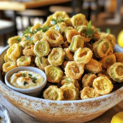 - 1 pound fresh okra - ½ cup mayonnaise - 1 tablespoon Dijon mustard - 1 cup cornmeal - ½ cup all-purpose flour - 1 teaspoon paprika - ½ teaspoon cayenne pepper - Salt and pepper, to taste - Vegetable oil for frying Fresh okra brings a unique crunch. When I choose okra, I look for bright green pods. They should feel firm and smooth. The mayo and Dijon mustard join forces for a creamy, zesty aioli. This sauce is perfect for adding a kick to each bite. For the dry ingredients, cornmeal and all-purpose flour create a crispy coating. I love the flavor boost from paprika and cayenne pepper. These spices add warmth and depth. Adjust the cayenne if you want less heat. Seasoning with salt and pepper enhances everything. Don’t skip this step! The oil you use for frying must be hot and fresh. This helps achieve that golden, crispy finish. Always use vegetable oil for the best results. If you want the full recipe, you can find it in the article. Enjoy every delicious bite! - Rinse and trim the okra. - Slice into ½-inch rounds. First, rinse the okra under cold water. This step cleans off any dirt. Trim the ends with a sharp knife. Next, slice the okra into ½-inch rounds. Each slice should be even for cooking. Set the slices aside on a plate for the next steps. - Soak in buttermilk for 30 minutes. Soaking the okra in buttermilk helps flavor it. Place the sliced okra in a bowl. Pour the buttermilk over the okra. Make sure all the pieces are coated. Let it soak for about 30 minutes. This step makes the okra tender and tasty. - Mix dry ingredients. - Dredge okra in cornmeal mixture. In a separate bowl, mix the dry ingredients. Combine cornmeal, flour, paprika, cayenne, salt, and pepper. Stir well to blend the spices. After the soaking time, remove the okra from the buttermilk. Let the excess buttermilk drip off. Dredge each piece in the cornmeal mixture. Make sure every piece is coated well. Set the coated okra aside on a plate. - Heat oil to 350°F (175°C). - Fry in batches until golden. In a large skillet, heat about 1 inch of vegetable oil. Use medium-high heat to bring the oil to 350°F (175°C). You can use a thermometer to check the temperature. Carefully add the coated okra in batches. Fry for about 3-4 minutes. Each piece should turn golden brown and crispy. Use a slotted spoon to transfer the fried okra to a paper towel-lined plate. This step helps drain the excess oil. Enjoy your crispy fried okra with the spicy aioli on the side. For the full recipe, refer to the earlier section. Soaking the okra in buttermilk is key. This step helps to tenderize the okra and adds flavor. Let the okra soak for about 30 minutes. This makes your fried okra crispy on the outside and soft inside. The oil temperature is also crucial. Heat your oil to 350°F (175°C) for the best results. This high heat ensures a golden crust forms quickly, sealing in moisture. If the oil is too cool, the okra will soak up oil and become greasy. You can adjust the spice levels in the aioli to suit your taste. If you love heat, add more hot sauce. For a milder dip, reduce the hot sauce. Taste as you mix to find your perfect balance. Adding herbs and spices to your coating can boost flavor. Try mixing in garlic powder, onion powder, or dried herbs. These additions can enhance the taste and add depth to each bite. Serving your fried okra can elevate the dish. Use a cone-shaped paper holder for a fun touch. A rustic bowl also works well, making the dish feel homey. Garnishing can add color and flair. Fresh herbs like parsley or cilantro make a great choice. Sprinkle them over the okra for a vibrant look. Serve the spicy aioli in a small ramekin for easy dipping. {{image_2}} You can easily adjust ingredients in this recipe. For a gluten-free option, swap the all-purpose flour with a gluten-free blend. This keeps the texture and flavor while catering to dietary needs. You can also use almond flour or chickpea flour as great alternatives. For the spicy aioli, try using chipotle powder instead of cayenne for a smoky kick. You can also add fresh herbs like cilantro or dill for a bright twist. Air frying and deep frying are both great methods for cooking okra. Air frying uses hot air to cook the okra, giving it a crispy texture with less oil. It takes about 15 minutes at 400°F (200°C). If you prefer deep frying, make sure the oil is hot enough, around 350°F (175°C). This ensures crispy okra without soaking up too much oil. Oven baking is another option. Preheat the oven to 425°F (220°C). Spread the coated okra on a baking sheet and bake for 20-25 minutes. Flip halfway through for even cooking. You can change the spice level of your aioli. For a milder flavor, use just a dash of hot sauce. If you like heat, add more hot sauce or crushed red pepper flakes. Pair your crispy fried okra with other dips, like ranch or tzatziki. You can also serve it with a tangy vinegar sauce for a fun twist. The variety keeps each bite exciting! To keep your fried okra fresh, use an airtight container. Glass or plastic containers work well. Place the leftover okra in the container and seal it tightly. In the refrigerator, it lasts for about three days. After that, the texture may change, and the taste may fade. To reheat, focus on keeping that crispy texture. The best method is using an oven. Preheat your oven to 400°F (200°C). Spread the okra on a baking sheet. Heat for about 10 minutes until crispy. Avoid using the microwave, as it can make the okra soggy. If you want to fry it again, use a small amount of oil in a skillet. This will add back the crunch. Enjoy your crispy fried okra once more! To make aioli, you need a few simple ingredients. Start with mayonnaise, Dijon mustard, and lemon juice. Then, add minced garlic and hot sauce for a kick. Mix everything in a bowl until smooth. Taste and add salt and pepper as needed. This is a quick way to make flavor-packed aioli at home. Yes, you can prep okra ahead of time. Slice the okra and soak it in buttermilk a few hours before frying. This keeps the okra fresh and tender. If you want to fry it later, store the coated okra in the fridge. Fry just before serving for the best crispiness. Fried okra pairs well with many dishes. Try serving it with coleslaw or potato salad. It also goes great with grilled meats or fish. You can even add it to a salad for extra crunch. Don’t forget to serve with the spicy aioli for dipping! Fried okra has some health benefits. Okra is low in calories and high in fiber. It also contains vitamins and minerals, like vitamin C and folate. However, frying adds calories and fat. The aioli adds flavor but also has calories. Enjoy fried okra in moderation for a tasty treat! For the full Crispy Fried Okra with Zesty Spicy Aioli recipe, check out the recipe section above. It's easy and fun to make at home! This blog post shared a simple, yummy recipe for crispy fried okra and spicy aioli. You learned about the fresh and dry ingredients, step-by-step instructions, and handy tips. Each part helps you make the best dish at home. As you try this recipe, don’t hesitate to experiment with flavors. Enjoy your cooking adventure and savor every crunchy bite!