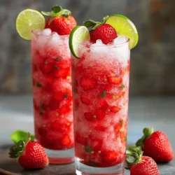 - Fresh strawberries - Coconut water - Lime juice The key to a great slushie lies in fresh ingredients. Fresh strawberries bring vibrant flavor and natural sweetness. Coconut water adds a light, tropical taste and helps hydrate. Lime juice gives a zesty kick that balances the sweetness. - Honey or alternative sweeteners You can add honey or another sweetener if you like it sweeter. Adjust the amount based on your taste. This step is flexible, so make it your own. - Blender - Measuring cups and spoons - Tall glasses for serving You will need a blender to mix everything smoothly. Measuring cups and spoons help get the right amounts. Finally, tall glasses make it easy to serve your slushie. For the full recipe, follow along and enjoy this refreshing treat! 1. First, hull and slice your fresh strawberries. You want them neat for blending. 2. Next, measure one cup of coconut water. It adds flavor and hydration. 3. Then, measure one tablespoon of fresh lime juice. This gives a nice tang. 1. In a blender, combine the sliced strawberries, coconut water, lime juice, and honey if you want it sweeter. 2. Blend on high until smooth. Make sure all the ingredients mix well together. 1. Now, add a cup of ice cubes to your blender. Pulse until you reach your favorite slushie consistency. 2. Taste your slushie. If you want it sweeter, add more honey and blend briefly again. This simple process gives you a deliciously refreshing drink. Check out the Full Recipe for more details! - Serve your slushie right away for the best taste and texture. - For a fun look, add a slice of lime on the glass rim. - Place a few whole strawberries on top for extra color. - You can change the sweetness by adding or reducing honey. - If it's too sweet, add more lime juice to balance it. - If you want it sweeter, blend in a bit more honey. - A high-speed blender makes smoother slushies in less time. - If using a standard blender, blend longer to crush the ice well. - Always start with the liquids first, then add the fruits and ice. This recipe is simple, and these tips will help you make the best Healthy Strawberry Slushie. Check out the Full Recipe for more details! {{image_2}} You can make your slushie even more fun by adding other fruits. Try mixing in blueberries, raspberries, or even mango. Each fruit brings a new taste and color. If you want a tropical vibe, add pineapple or banana. Blend these fruits with strawberries for a fruity twist. Each combination gives you a new flavor adventure, and they all taste great! If you want to skip honey, there are other sweet options. Agave syrup is a good choice. It has a mild flavor and works well in drinks. Stevia is another option; it's a plant-based sweetener and very low in calories. You can add these sweeteners little by little to find your perfect taste. Adjust the sweetness to your liking without worry! If you want a creamier slushie, try adding coconut milk. It gives your drink a rich and smooth texture. Just blend a small amount with the other ingredients. This option keeps your slushie dairy-free and adds a hint of coconut flavor. You can still enjoy that slushie feel while keeping it light and refreshing. For the full recipe, check out the details above! After making your Healthy Strawberry Slushie, you might have some left. Store it in a covered container in the refrigerator. It stays fresh for about one day. Give it a good stir before you drink it again. The texture might change a bit, but it still tastes great. Want to save some for later? You can freeze your slushie! Pour it into ice cube trays or a freezer-safe container. It can last in the freezer for up to three months. This way, you can enjoy a refreshing drink anytime. Just remember to leave some space in the container for expansion. When you're ready to enjoy your frozen slushie, take it out of the freezer. Let it thaw in the fridge for a few hours. If you're in a hurry, you can leave it at room temperature for about 30 minutes. After thawing, blend it again for the best texture. This helps bring back that smooth, slushy feel. A Healthy Strawberry Slushie has about 80 to 100 calories per serving. This count can change based on your sweetener choice. You can keep it light by using less honey or none at all. Fresh strawberries are low in calories and high in fiber, making them a great choice. Yes, you can easily make this slushie vegan. Just skip the honey and use agave syrup or maple syrup instead. Coconut water is already vegan, so it fits right in. This way, you can enjoy a tasty drink while sticking to your dietary choices. A slushie can last in the freezer for about one week. After that, the texture may change and become icy. To keep it fresh, store it in a tight container. When you’re ready to enjoy it, just let it sit for a few minutes. Then, re-blend it to restore the slushie texture. Coconut water adds a nice flavor and brings health benefits. It is hydrating and contains natural electrolytes. This makes it a great choice for a refreshing drink. Plus, its subtle sweetness blends well with strawberries and lime juice. You get a tasty drink that is also good for you. You now know how to make a tasty strawberry slushie. Start with fresh strawberries, coconut water, and lime juice. Blend them smoothly for a refreshing drink. You can add honey for sweetness. Serve it right away for the best taste. Remember, you can mix in other fruits or sweeteners. Try coconut milk for a creamier texture. Store any leftovers in the fridge or freeze for later. Enjoy this cool drink anytime and feel good knowing it’s healthy. Make it your own with the tips and tricks shared here.