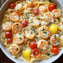 - 200g fettuccine pasta - 150g shrimp, peeled and deveined - 150g scallops - 1 cup heavy cream - 1 tablespoon olive oil - 2 cloves garlic, minced - 1/2 teaspoon red pepper flakes - 1/2 cup cherry tomatoes, halved - 1/4 cup fresh parsley, chopped - 1/2 teaspoon lemon zest - Salt and pepper to taste - Grated Parmesan cheese for garnish When I make creamy seafood pasta, I focus on fresh and simple ingredients. The fettuccine creates a lovely base. The shrimp and scallops bring a sweet and savory taste. Heavy cream adds richness and smoothness to the dish. For flavor, I use garlic and red pepper flakes. The garlic gives a warm aroma, while the red pepper flakes add a hint of spice. Cherry tomatoes add a pop of color and freshness. Don’t forget the parsley! It brightens the dish and adds a nice crunch. A touch of lemon zest gives a refreshing hint. Pair this creamy seafood pasta with a crisp white wine. I recommend a Pinot Grigio or Sauvignon Blanc. These wines balance the richness of the cream. You can also serve a simple green salad on the side. A light vinaigrette complements the meal without overpowering it. You can play with flavors by adding some extras. Consider using crab or lobster for a twist. Fresh basil or dill can change the taste profile. If you love cheese, try adding goat cheese or feta for a tangy kick. Remember, cooking is all about creativity. Feel free to adjust these ingredients to suit your taste. You can find the full recipe to guide you through the steps. To boil fettuccine to perfection, fill a large pot with salted water. Bring it to a rolling boil. Add the fettuccine and stir to prevent sticking. Cook according to the package instructions until it reaches al dente. This means it should be firm but not hard. Once cooked, drain the pasta, but save about 1/2 cup of that pasta water. This water helps make your sauce creamy later. For sautéing shrimp and scallops, use a large skillet and heat olive oil over medium heat. Add minced garlic and red pepper flakes; cook for about 30 seconds. This step brings out flavors. Next, add the shrimp and scallops. Cook them for about 2-3 minutes on each side. The shrimp should turn pink, and the scallops should be golden. Remove the seafood and set it aside. Cooking seafood correctly keeps it tender and juicy. To achieve the ideal cream consistency, pour heavy cream into the same skillet. Bring it to a gentle simmer. Stir in the lemon zest. This adds brightness to your sauce. Let the cream cook for 2-3 minutes, stirring occasionally until it thickens slightly. When mixing pasta, seafood, and sauce, add the drained fettuccine and seafood back into the skillet. Toss everything together. If the sauce seems too thick, add some reserved pasta water. This helps reach the desired creaminess. For seasoning to taste, add salt and pepper. Make sure to taste as you go for the best flavor. Once seasoned, remove from heat. For a nice presentation, serve the creamy seafood pasta in large, shallow bowls. Drizzle a bit of olive oil on top and sprinkle with fresh parsley. You can also add lemon wedges on the side. This bright touch makes your dish look and taste even better. For the full recipe, check out the details provided earlier. For sautéing seafood, I recommend using a non-stick skillet. It helps prevent sticking and burning. When cooking shrimp, aim for about 2-3 minutes per side. They should turn pink and curl slightly. Scallops need a bit longer, about 3-4 minutes per side. They should become golden brown. Keep an eye on the time. Overcooking seafood can make it tough. To adjust the creaminess of your sauce, add more heavy cream for a thicker texture. If you prefer a thinner sauce, add reserved pasta water. You can also use dairy alternatives like coconut milk or almond milk. They can give a nice flavor while keeping things creamy. Make-ahead ingredients can save you time. Cook your pasta and seafood ahead of time. Store them in the fridge until you're ready to mix. Using frozen seafood is another great tip. It cooks quickly and is just as tasty. Just make sure to thaw it before cooking to ensure even cooking. {{image_2}} You can swap shrimp or scallops for crab or lobster. Both options add a rich flavor. They can elevate your dish and impress your guests. If you want a vegetarian option, try using zucchini and mushrooms. These veggies will soak up the sauce and keep your dish hearty. To enhance the flavor, add spices like thyme or basil. They bring a fresh twist to the dish. You can also try different cheeses. For example, use feta for a tangy taste or mozzarella for creaminess. These tweaks can make your creamy seafood pasta unique. If you want to change the sauce, consider a white wine sauce. It adds a light, bright flavor that complements seafood well. Alternatively, you can incorporate tomato-based elements. A splash of marinara or diced tomatoes can create a new taste altogether. These variations can keep your meals exciting and fresh. When you have leftover creamy seafood pasta, store it in an airtight container. This keeps the pasta fresh. Place it in the fridge right away. It will stay good for about 3 days. Make sure to cool the pasta first before sealing it. This helps prevent moisture buildup. You can freeze creamy seafood pasta, but it works best without the seafood. Cooked pasta can dry out in the freezer. To freeze, let it cool down completely. Place it in a freezer-safe container. It can last up to 2 months in the freezer. When you’re ready to eat, thaw it in the fridge overnight. Reheat in a skillet with a splash of cream. This helps keep the dish creamy and delicious. Leftover creamy seafood pasta can be used in fun ways. Mix it with fresh veggies for a new dish. You can also use it as a filling for stuffed peppers. Pair it with a light salad or garlic bread for a full meal. This makes the dish feel fresh even the next day. You can use half-and-half or coconut cream. Both options work well in this dish. Half-and-half gives a lighter taste, while coconut cream adds a rich, sweet flavor. If you want a healthier option, try Greek yogurt. Mix it with milk for a creamy texture. To spice up your creamy seafood pasta, add more red pepper flakes. You can also mix in diced jalapeños or a dash of hot sauce. If you like heat, consider using spicy sausage or chorizo. These ingredients will bring a bold kick to your meal. Yes, whole wheat pasta can be a great substitute. It adds a nutty flavor and extra fiber. Just remember to cook it slightly longer than regular pasta. This ensures it reaches the perfect texture while soaking up the creamy sauce. Pair this dish with a fresh green salad or garlic bread. A crisp salad with lemon vinaigrette balances the creaminess. Garlic bread provides a crunchy contrast and is great for mopping up the sauce. Consider pairing with a light white wine, like Pinot Grigio. Yes, you can prep parts of this dish ahead of time. Cook the pasta and seafood separately, then store them. Combine everything just before serving for a fresh taste. If you choose to make the sauce in advance, add a splash of cream when reheating to restore creaminess. For the complete recipe and detailed instructions, check out the Ocean Delight Creamy Seafood Pasta section above. Creamy seafood pasta brings together delightful ingredients and cooking techniques. You learned how to cook fettuccine perfectly, sauté seafood, and create a rich sauce. The tips shared will help you adjust creaminess, save time, and explore variations like crab or vegetarian options. Enjoy your culinary adventure. Experiment with flavors and find what you love. This dish is not only tasty but also versatile. With practice, you'll make it uniquely yours. Happy cooking!