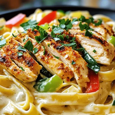 Cajun Chicken Alfredo Pasta Savory and Quick Delight