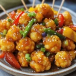 - 1 medium cauliflower, cut into florets - 1 cup all-purpose flour - ½ cup cornflour - 1 teaspoon ginger-garlic paste - 1 teaspoon red chili powder - ½ teaspoon turmeric powder - Salt to taste - Water as needed - Oil for frying - 1 tablespoon vegetable oil (for sauce) - 1 onion, finely chopped - 1 bell pepper (any color), finely chopped - 2-3 green chilies, slit - 3 tablespoons soy sauce - 1 tablespoon ketchup - 1 tablespoon vinegar - 1 teaspoon sugar - 2 green onions, finely chopped - 1 teaspoon sesame seeds (optional, for garnish) To make Gobi Manchurian, you need a good cauliflower. This veggie is the star of the dish. You will also need flour, cornflour, and some spices for the batter. The sauce is important too, as it brings all the flavors together. For the best experience, make sure you have fresh ingredients. Fresh cauliflower will give you a nice crunch. The spices add a kick, and the sauce ties it all together. I love using soy sauce for its deep flavor. Ketchup adds sweetness, while vinegar gives a tangy twist. When you serve Gobi Manchurian, it looks amazing with green onions and sesame seeds on top. These garnishes not only look good but add more flavor too. If you want to impress, don't skip these! For the complete cooking process, check the Full Recipe. It will guide you step by step to create this delicious dish. First, cut the medium cauliflower into small florets. Make sure all pieces are even. This helps them cook well and stay crispy. Next, let’s make the batter. In a big bowl, mix together the all-purpose flour, cornflour, ginger-garlic paste, red chili powder, turmeric powder, and salt. Slowly add water until it’s smooth. The batter should coat the florets well, not too thick or thin. Now, heat oil in a deep frying pan over medium heat. You want the oil hot, but not smoking. Dip each cauliflower floret into the batter, letting the extra batter drip off. Fry them in batches until they turn golden brown. This takes about 4-5 minutes. Once done, take them out and drain on paper towels to remove excess oil. In another pan, heat 1 tablespoon of vegetable oil over medium heat. Add the chopped onions and bell peppers. Sauté for about 3-4 minutes until they soften. Then, add the slit green chilies and cook for one more minute. Pour in the soy sauce, ketchup, vinegar, and sugar. Mix well so everything combines. It’s time to toss the fried cauliflower in the sauce. Add them to the pan and mix gently. Make sure each floret is coated with the sauce. Cook for another 2-3 minutes. This helps the flavors blend together. For the full recipe, you can check the details above. Now, enjoy your delicious Gobi Manchurian! To get that perfect crunch, let the batter rest for at least 15 minutes. This rest time helps the flour absorb moisture, creating a better coating. The frying temperature is key as well. Heat oil until it's hot but not smoking. If the oil is too cold, the cauliflower will soak up too much oil. If it's too hot, the batter may burn before cooking through. Aim for around 350°F (175°C) for the best results. One common mistake is not seasoning the batter. Add salt and spices to enhance flavor. If you skip this step, your dish may taste bland. Another mistake is overcrowding the frying pan. Fry the cauliflower in small batches. This allows them to cook evenly and stay crispy. If you put in too many at once, they will steam instead of fry. Gobi Manchurian pairs well with various side dishes. Serve it with steamed rice or fried rice for a complete meal. You can also enjoy it with naan or parathas. For sauces, a small bowl of soy sauce or chili sauce works great for dipping. You can also consider a tangy coriander chutney for added flavor. {{image_2}} For dry Gobi Manchurian, we focus on bold flavors without the sauce. - Ingredients: - 1 medium cauliflower, cut into florets - 1 cup all-purpose flour - ½ cup cornflour - 1 teaspoon ginger-garlic paste - 1 teaspoon red chili powder - ½ teaspoon turmeric powder - Salt to taste - Water as needed - Oil for frying - 1 tablespoon vegetable oil - 1 onion, finely chopped - 1 bell pepper, finely chopped - 2-3 green chilies, slit - 1 teaspoon soy sauce - 1 teaspoon vinegar - 2 green onions, finely chopped (for garnish) Preparation Steps: 1. Mix flour, cornflour, ginger-garlic paste, chili powder, turmeric, and salt in a bowl. 2. Add water to make a thick batter. 3. Coat the cauliflower florets in the batter. 4. Heat oil in a pan and fry the florets until golden brown. 5. In another pan, heat oil and sauté onions and bell peppers. 6. Add green chilies, soy sauce, and vinegar. Stir well. 7. Toss the fried cauliflower in the pan and mix until coated. 8. Garnish with green onions and serve hot. For gravy Gobi Manchurian, we add a luscious sauce to the dish. Adjustments for the Sauce: - Use the same ingredients but increase the sauce components. - Add 3 tablespoons of soy sauce, 2 tablespoons of ketchup, and 2 tablespoons of water. - After sautéing vegetables, add the sauce mix and bring it to a simmer. - Toss the fried cauliflower in the sauce until it thickens and coats them well. You can make Gobi Manchurian healthier with a few easy swaps. - Baking Instead of Frying: Instead of frying, you can bake the cauliflower. Just coat it in the batter and place it on a baking sheet. Bake at 400°F (200°C) for about 25 minutes or until golden and crispy. - Using Gluten-Free Flour Options: If you need a gluten-free dish, swap all-purpose flour with almond flour or a gluten-free blend. This keeps the flavor while making it safe for gluten-sensitive eaters. These variations keep Gobi Manchurian exciting and cater to different tastes and diets. Enjoy exploring these options! To keep Gobi Manchurian fresh, store leftovers in the fridge. First, let it cool down to room temperature. Then, place it in an airtight container. This keeps moisture in and prevents odors from mixing. Ideally, use it within 2-3 days for the best taste. When you want to enjoy your leftovers, reheating is key. The best method is to use an oven or an air fryer. Preheat your oven to 350°F (175°C). Spread the Gobi Manchurian on a baking sheet. Heat for about 10-15 minutes until crispy again. If using an air fryer, set it to 350°F and cook for 5-7 minutes. This way, you keep that delicious crunchy texture. Freezing Gobi Manchurian is simple. Start by allowing the dish to cool completely. Then, place it in a freezer-safe bag or container. Remove as much air as possible to avoid freezer burn. For best results, consume it within 1-2 months. When you’re ready to eat, take it out and thaw it in the fridge overnight. Reheat in the oven or air fryer to restore crispiness. This way, you can enjoy your savory cauliflower delight even later! For the full recipe, check the details above. You can serve Gobi Manchurian with many tasty sides. Here are some ideas: - Steamed basmati rice - Fried rice or noodles - Raita (yogurt sauce) - Pickles for added zing - A cold drink like lemonade or soda These pairings enhance the meal and balance the flavors. Yes, you can prepare Gobi Manchurian ahead of time. Here’s how: - Prep the cauliflower: Cut and soak florets in water. Drain before frying. - Make the batter: Mix flour and spices, and store in the fridge. - Fry the cauliflower: Do this just before serving for the best texture. Making it ahead saves time and keeps your kitchen clean. Yes, Gobi Manchurian is vegan. Check these ingredients: - Cauliflower, flour, and spices are all plant-based. - Use vegan-friendly sauces like soy sauce and ketchup. If you want to adjust any ingredients, ensure they are also vegan. You can control the heat easily. Here are some tips: - Milder: Reduce the red chili powder or omit green chilies. - Spicier: Add more chili powder or use spicy sauces. Taste as you go to get your desired flavor. For the complete Gobi Manchurian recipe steps, check the Full Recipe. Gobi Manchurian is a tasty dish packed with flavor. We covered key ingredients, from the cauliflower to spices. You now know how to prepare and fry it, plus how to make a rich sauce. Remember to avoid common mistakes for the best texture. Whether you choose dry or gravy styles, variations abound for your taste. Store leftovers well for later enjoyment. Enjoy making this dish and sharing it with others!