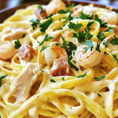 Olive Garden Chicken and Shrimp Carbonara Delight