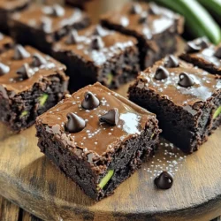 To make dark chocolate zucchini brownies, gather these simple ingredients: - 1 cup grated zucchini (about 1 medium zucchini, excess moisture squeezed out) - 1/2 cup coconut oil, melted - 1/2 cup brown sugar - 1/4 cup maple syrup - 2 large eggs - 1 teaspoon vanilla extract - 1/2 cup all-purpose flour - 1/2 cup unsweetened cocoa powder - 1/2 teaspoon baking soda - 1/2 teaspoon baking powder - 1/4 teaspoon salt - 1/2 cup dark chocolate chips (plus extra for topping) Measuring is key in baking. Here are some tips: - Use dry measuring cups for flour and cocoa powder. Fill to the top and level off. - Use a liquid measuring cup for coconut oil and syrup. - Grate the zucchini and squeeze it to remove excess moisture. This helps prevent soggy brownies. You can swap some ingredients if needed: - Coconut oil: Use unsalted butter or vegetable oil instead. - Brown sugar: Use white sugar or coconut sugar for a different flavor. - All-purpose flour: Substitute with whole wheat flour or gluten-free flour blend. - Zucchini: You can replace zucchini with grated carrots or applesauce for moisture. These choices can still yield delicious dark chocolate zucchini brownies. Check out the Full Recipe for more guidance! Making Dark Chocolate Zucchini Brownies is fun and easy. First, you need to gather your ingredients. You will need grated zucchini, coconut oil, brown sugar, maple syrup, eggs, vanilla extract, flour, cocoa powder, baking soda, baking powder, salt, and dark chocolate chips. Start by preheating your oven to 350°F (175°C). This helps the brownies bake evenly. Grease an 8x8 inch baking dish or line it with parchment paper. This step keeps the brownies from sticking and makes cleanup easy. Next, mix the melted coconut oil, brown sugar, and maple syrup in a bowl. Whisk until everything is smooth. Then, add the eggs and vanilla extract. Whisk again until the mixture is well combined. In another bowl, mix the dry ingredients: flour, cocoa powder, baking soda, baking powder, and salt. Stir until everything is even. Now, combine the wet and dry mixtures. Add the dry mix to the wet mix gradually, stirring gently. Avoid overmixing to keep the brownies chewy. Finally, fold in the grated zucchini and dark chocolate chips. This is where the magic happens! Pour the batter into your prepared dish and spread it evenly. If you like, sprinkle a few extra dark chocolate chips on top. Now it’s time to bake! Place your dish in the preheated oven and set a timer for 25 to 30 minutes. Keep an eye on it. The edges should look set, but the center might still look moist. To check for doneness, insert a toothpick in the middle. If it comes out with a few moist crumbs, your brownies are ready. If it comes out wet, let them bake for a few more minutes. Checking doneness is key to perfect brownies. Here are some tips: - Look for the edges: They should pull away from the sides of the pan. - Check the center: It should be slightly soft but not wet. - Use a toothpick: This is the best test. Remember, some gooey bits are okay! Once baked, let the brownies cool for about 10 minutes in the pan. Then, transfer them to a wire rack to cool completely. Enjoy your rich and chewy Dark Chocolate Zucchini Brownies! For the full recipe, check out the earlier section. Ovens can vary. Some bake hotter than others. Always check your brownies a bit early. If the recipe says 25-30 minutes, start at 25 minutes. Use a toothpick to test. Insert it in the center. If it comes out with moist crumbs, they are done. If it comes out wet, bake for a few more minutes. This helps prevent overbaking. For rich and chewy brownies, avoid overmixing. Mix just until you see no dry flour. This keeps your brownies soft and moist. Using freshly grated zucchini is key. It adds moisture without a strong taste. Squeeze out excess water before adding it to the mix. This helps balance the wet and dry ingredients. Store your brownies in an airtight container. This keeps them fresh for up to five days. If you want to keep them longer, freeze them. Wrap each brownie in plastic wrap, then place in a freezer bag. They can last up to three months in the freezer. To eat, thaw them in the fridge overnight. For the full recipe, follow the steps above to enjoy these delicious treats! {{image_2}} You can make your brownies even better by adding nuts or fruits. Chopped walnuts or pecans add a nice crunch. You can mix in about half a cup of nuts right before you bake them. If you love fruit, try adding chocolate chips or dried cherries. These will add sweetness and flavor. Just remember to keep the total mix under two cups. This keeps the batter balanced and moist. If you want gluten-free brownies, it's easy to switch the flour. Use almond flour or oat flour instead of all-purpose flour. You can also try a gluten-free blend. Make sure the blend has xanthan gum. This helps the brownies hold together. The texture may change a bit, but they will still be delicious. Just remember to check the baking time, as it may vary. To make these brownies vegan, you can swap the eggs. Use flax eggs or applesauce. For each egg, mix one tablespoon of flaxseed meal with three tablespoons of water. Let it sit for five minutes to thicken. You can also use plant-based yogurt for moisture. Replace the coconut oil with coconut cream or a vegan butter. These changes will keep your brownies rich and chewy. For the Full Recipe, follow the original steps but with your vegan tweaks. To keep your dark chocolate zucchini brownies fresh, store them in an airtight container. This helps maintain moisture and taste. Place parchment paper between layers if stacking. Avoid direct sunlight, as heat can dry them out. For best flavor, enjoy them within a week. You can freeze brownies for later enjoyment. First, let them cool completely. Then, cut them into squares. Wrap each square in plastic wrap. Place the wrapped brownies in a freezer bag or container. They can last up to three months in the freezer. To thaw frozen brownies, take them out and leave them at room temperature for about two hours. For a warm treat, reheat in the microwave for about 10-15 seconds. This brings back the gooey, chewy texture. Enjoy your brownies warm and fresh! For the full recipe, check the section above. You can check the brownies by using a toothpick. Stick it in the center. If it comes out with a few moist crumbs, they are done. If it’s sticky, bake a few more minutes. Keep an eye on the time. The baking time is usually 25-30 minutes. Ovens may vary, so adjust as needed. Yes, you can use milk chocolate or semi-sweet chocolate. Just remember, this will change the flavor. Dark chocolate makes these brownies richer and less sweet. You can also try chocolate chunks for a fun texture. Just make sure it melts well into the batter. If you don’t have zucchini, you can use applesauce or mashed bananas. Both add moisture and sweetness. If you use applesauce, reduce the sugar slightly. Mashed bananas will add a nice flavor. Just make sure to keep the same amount of liquid in the batter. For the full recipe, check out the Dark Chocolate Zucchini Brownies section. In this blog post, I covered key ingredients, precise measuring tips, and useful substitutions. I outlined easy steps for baking brownies and shared tips for checking doneness. I also provided adjustments for baking times, texture tips, and storage advice. You can explore tasty variations and options like gluten-free and vegan substitutes. Remember, accurate measurements and careful baking are key for the best results. With these tips, you’ll create delicious brownies every time. Enjoy your baking!