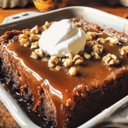 - 1 cup pitted Medjool dates, chopped - 1/4 cup unsalted butter, softened - 3/4 cup brown sugar - 1 cup heavy cream Sticky toffee pudding shines with its key ingredients. The pitted Medjool dates add natural sweetness and a rich texture. Unsalted butter gives a creamy base, while brown sugar enhances the deep flavors. Heavy cream creates the sticky toffee sauce that makes this dessert truly special. - 1/2 cup chopped walnuts - 1 teaspoon vanilla extract Adding chopped walnuts brings a nice crunch and flavor contrast. A splash of vanilla extract enhances the overall taste. These options make your pudding even more delightful. - Vegan replacements: Use coconut oil instead of butter and almond milk for cream. - Gluten-free alternatives: Substitute all-purpose flour with a gluten-free blend. If you follow a vegan diet, swap in coconut oil and almond milk. For gluten-free needs, a good blend of gluten-free flour works well. These substitutes keep the dessert tasty while fitting your diet. 1. Prepping the oven and baking dish Start by preheating your oven to 350°F (175°C). This helps your pudding bake evenly. Grease an 8-inch square baking dish with butter. If you prefer, you can use individual ramekins. This way, everyone gets their own serving. 2. Soaking the dates In a bowl, chop the pitted Medjool dates. Add baking soda to the bowl. Pour in one cup of boiling water. Let the dates soak for about 10 minutes. This softens the dates, making them sweeter and easier to mix into the batter. 1. Creaming the butter and sugar In a big bowl, take 1/4 cup of softened unsalted butter. Add 3/4 cup of brown sugar. Use a mixer or a spoon to cream them together. Mix until the mixture is light and fluffy. This makes your pudding soft and rich. 2. Incorporating the dry ingredients Next, crack one large egg into the butter mixture. Add 1 teaspoon of vanilla extract. Mix well until everything is combined. Gradually add 1 cup of all-purpose flour, 1 teaspoon of baking powder, and 1/2 teaspoon of salt. Stir until just combined. Don’t overmix! Then, fold in the soaked dates and any chopped walnuts if you like. 1. Ingredients for the sauce You will need 1 cup of heavy cream and 1/2 cup of brown sugar. This sauce is what makes the pudding sticky and sweet. 2. Cooking the sauce to perfection In a saucepan, combine the heavy cream and brown sugar. Heat over medium heat. Stir until the sugar dissolves and the mixture starts to simmer. Let it cook for 2-3 more minutes. This will create a rich, smooth sauce that you can drizzle over the pudding. Now that you have all the steps, you are ready to bake your delicious sticky toffee pudding. Enjoy every bite of this warm dessert delight! For more details, check the Full Recipe. To make the best sticky toffee pudding, getting the baking time right is key. Bake it for 25 to 30 minutes at 350°F (175°C). Check for doneness by inserting a toothpick in the center. If it comes out clean, your pudding is ready. If it has batter stuck to it, give it a few more minutes. Presentation can elevate your pudding. Serve it warm in individual ramekins or slice it into squares. Drizzle warm sticky toffee sauce over the top. For a special touch, add a dollop of whipped cream or a scoop of vanilla ice cream. Fresh mint leaves can also make it look vibrant. Overmixing the batter can make your pudding tough. Mix just until combined. Also, don’t skimp on soaking the dates. They need at least 10 minutes in boiling water to soften fully. This step is crucial for the best flavor and texture in your pudding. {{image_2}} To make a vegan sticky toffee pudding, you need a few simple changes. Replace the egg with a flax egg. To make a flax egg, mix one tablespoon of ground flaxseed with three tablespoons of water. Let it sit for a few minutes to thicken. Use plant-based butter instead of regular butter. This keeps the texture smooth and rich. For texture and flavor, try using almond milk or coconut milk. These can add a nice creaminess to your pudding. You can also sweeten it with maple syrup for extra flavor. Gluten-free sticky toffee pudding is easy with the right flour. Use almond flour or gluten-free all-purpose flour. Both options work well and keep the pudding moist. Almond flour adds a nutty taste that pairs nicely with the dates. To ensure it does not affect the taste, mix the gluten-free flour with a bit of tapioca starch. This helps keep the pudding light and fluffy. You will still enjoy the same great flavor as the classic version. You can make your sticky toffee pudding even more exciting by adding fun flavors. Try adding a teaspoon of cinnamon or nutmeg for warmth. These spices can brighten the dish and make it unique. If you want a chocolate twist, fold in some chocolate chips. Dark chocolate works best, but you can use milk chocolate if you prefer. Adding fruits like chopped apples or pears can also give you a delightful surprise in each bite. To keep your sticky toffee pudding fresh, store it in the fridge. Use an airtight container to prevent it from drying out. If you want to save it longer, freeze it. Wrap it tightly in plastic wrap and then place it in a freezer bag. This method helps keep its taste and texture intact. To reheat, take it out of the fridge or freezer. If frozen, let it thaw in the fridge overnight. Then, warm it in the oven at 350°F (175°C) for about 10-15 minutes. For a quick option, microwave it for about 30 seconds or until heated through. Sticky toffee pudding lasts for about 3-4 days in the fridge. In the freezer, it can stay fresh for up to 3 months. Be sure to check for any signs of freezer burn or off smells before eating. Always trust your senses! If you plan a gathering, making sticky toffee pudding in advance is smart. You can bake it a day before and store it in the fridge. This way, you save time on the day of your event. For serving, cut it into portions before you store it. This makes it easy to grab and serve. Aim for 1-2 servings per person, depending on how sweet your guests like their dessert. Sticky toffee pudding is a rich dessert from England. It is made from moist sponge cake, dates, and a sweet toffee sauce. This treat dates back to the 20th century, with roots in the Lake District. Some say it was created by a hotel in the 1960s. Its warm, gooey texture makes it a favorite among many. Yes, you can make sticky toffee pudding in advance. I recommend baking it a day before serving. Let it cool completely and store it in the fridge. When ready to serve, gently reheat it in the oven. This keeps the cake moist and enhances the flavors. The toffee sauce can also be made ahead and warmed up later. You can find amazing sticky toffee pudding at many restaurants. In London, try The Ivy or Rules. If you prefer a homemade version, consider making it yourself using the [Full Recipe]. This recipe guides you through each step, ensuring a perfect dessert. Enjoy the satisfaction of creating this classic treat at home! Sticky toffee pudding is a delightful treat with rich flavors and a warm texture. I covered key ingredients, like Medjool dates and brown sugar, that make this dessert special. You can enhance it with optional items like walnuts or vanilla. I also shared tips for perfecting your pudding, avoiding common mistakes, and exploring variations for different diets. In the end, everyone can enjoy this dessert through simple swaps and thoughtful preparation. Whether you keep it classic or try something new, you now have all the tools to create your sticky toffee pudding masterpiece.