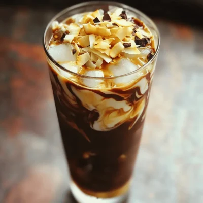 Mocha Coconut Cold Drip Tonic Refreshing Drink Recipe