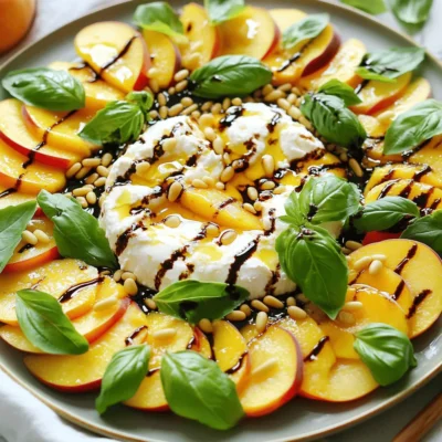 Peach Caprese Salad with Burrata Fresh and Flavorful