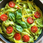 To make creamy avocado pasta, you'll need some simple ingredients. Here’s what you will need: - Ripe avocados: 2 - Garlic: 3 cloves, minced - Lemon juice: 1 tablespoon - Fresh basil leaves: ¼ cup - Grated Parmesan cheese: ¼ cup (or nutritional yeast for vegan option) - Fettuccine or spaghetti: 8 ounces - Olive oil: ¼ cup - Salt and pepper: to taste - Cherry tomatoes: halved (for garnish) - Extra basil leaves: for garnish These fresh ingredients create a rich, creamy sauce that brings out the best flavors. Ripe avocados give the dish its smooth texture. Garlic adds a nice kick. Lemon juice brightens the dish, while basil gives a fresh taste. You can use grated Parmesan or switch to nutritional yeast for a vegan version. The olive oil helps blend everything smoothly. I love adding cherry tomatoes for a pop of color and taste. They make the dish look beautiful and add a sweet touch. You can find the full recipe to guide you through every step. - Bring a large pot of salted water to a boil. - Cook the fettuccine or spaghetti until al dente. Start by filling a pot with water. Add a good amount of salt. I use about a tablespoon for flavor. Once it boils, toss in your pasta. Stir it up so it doesn’t stick. Check the package for cooking time. You want it firm but not hard. When done, save a cup of water. Drain the rest and set the pasta aside. - Blend avocados, garlic, lemon juice, basil, and Parmesan. - Add olive oil and adjust consistency. Now, grab your food processor. Cut the ripe avocados in half and scoop them out. Add the avocados, garlic, lemon juice, basil, and Parmesan to the bowl. Blend until smooth. You want a creamy texture. While blending, drizzle in olive oil. This makes it even silkier. If it’s too thick, add some of that reserved pasta water. Blend again until it’s just right. - Toss pasta with avocado sauce. - Adjust with reserved pasta water if necessary. In a big mixing bowl, add your pasta. Pour the creamy avocado sauce over it. Use tongs or a spoon to mix it well. If the sauce is too thick, add more pasta water. This helps coat the pasta nicely. Taste it! Adjust salt and pepper as needed for flavor. This creamy avocado pasta is ready to enjoy. It looks bright and tastes amazing! For the full recipe, check out the details above. To get that perfect creamy texture, start with ripe avocados. They should feel soft but not mushy. When you blend them, add lemon juice right away. This keeps the color bright and adds taste. If the sauce is thick, pour in some of the reserved pasta water. Blend again until smooth. Be sure to taste as you go. Add salt and pepper gradually. This step helps you reach the flavor balance you want. For a beautiful presentation, serve the pasta in a large bowl. Drizzle olive oil on top for shine. Sprinkle more Parmesan or nutritional yeast to enhance the look. Fresh garnishes make a big difference too! Use halved cherry tomatoes and extra basil leaves. These add color and freshness. If you want a heartier meal, mix in protein like grilled chicken or shrimp. This turns your creamy avocado pasta into a filling dish that everyone will love. For the complete recipe, check out the [Full Recipe]. {{image_2}} You can make this dish vegan by swapping Parmesan cheese with nutritional yeast. Nutritional yeast adds a cheesy flavor without dairy. You can use about ¼ cup to match the taste. This simple swap makes the dish creamy and rich. For a fully vegan experience, check your pasta. Some brands add eggs, so look for pasta marked vegan. Also, use fresh veggies like spinach or arugula for extra nutrients. If you need a gluten-free option, choose gluten-free pasta like rice or quinoa noodles. These alternatives work well with the creamy avocado sauce. When using gluten-free pasta, follow the package instructions. Cooking times may differ, so keep an eye on it. Rinse the pasta briefly after cooking to avoid sticking. To jazz up your creamy avocado pasta, try adding spices like red pepper flakes or smoked paprika. These spices give a nice kick to the dish. Seasonal ingredients can also help. In summer, toss in fresh tomatoes or corn. In fall, add roasted butternut squash or pumpkin. These swaps make the dish exciting and fresh while keeping it creamy. For the full recipe, check the earlier section. Enjoy making this delightful meal! To store leftovers, place the creamy avocado pasta in an airtight container. This helps keep it fresh. You can keep it in the fridge for up to three days. If you notice that the pasta starts to brown, that’s normal. The avocado may oxidize, but it still tastes great. For reheating, use a microwave or stovetop. If using the microwave, heat it for 30 seconds at a time, stirring in between. This helps heat it evenly. If you use the stovetop, add a splash of water or olive oil to avoid drying out. Be careful not to overcook the pasta. This could make it mushy and less tasty. Enjoy your creamy avocado pasta warm and fresh! For the complete dish, check the full recipe. If you don’t have avocados, you can use silken tofu. It gives a similar creaminess. You can also try mashed banana, though it will change the flavor. Another option is cashew cream, made by blending soaked cashews with water. Each substitute will create a different taste, but they can work in a pinch. Yes, you can prepare this dish ahead of time. Cook the pasta and make the avocado sauce separately. Store them in the fridge for up to two days. When you are ready to eat, combine them and heat gently. Just be careful not to overcook the pasta. You can add a splash of pasta water to revive the sauce. Creamy avocado pasta is quite healthy! Avocados are full of good fats, fiber, and vitamins. They can help with heart health and digestion. This dish also includes garlic and basil, both of which have health benefits. Overall, it’s a tasty way to enjoy a nutritious meal. In this article, I shared a simple way to make creamy avocado pasta. You learned about the ingredients and steps needed to prepare it. I discussed tips to perfect the texture and how to serve it nicely. Variations like vegan and gluten-free options were highlighted, along with storage tips. This pasta dish is tasty, healthy, and versatile. You can easily make it your own while enjoying the rich flavors of avocados. I hope you try this recipe soon!