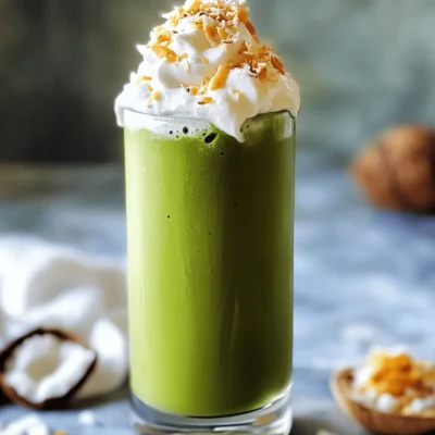 Matcha Coconut Cloud Frappe Delightfully Smooth Drink