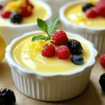 To make a delightful lemon posset, you need a few key items. Here’s your shopping list: - 2 cups heavy cream - ¾ cup granulated sugar - ⅓ cup freshly squeezed lemon juice (about 2-3 lemons) - Zest of 1 lemon These ingredients create a creamy and tangy dessert. The heavy cream gives it a rich texture, while the sugar balances the tartness of the lemon. Adding garnishes can elevate your dessert. Here are some fun options: - Fresh berries (strawberries, raspberries, or blueberries) - Mint leaves for a pop of green These garnishes add color and freshness to your posset. They also provide a nice contrast to the creamy texture. Using high-quality ingredients makes a big difference. Fresh lemons give the best flavor. When you use fresh juice, the taste is bright and vibrant. Avoid bottled juice; it lacks that fresh zing. Good cream also matters. Opt for heavy cream with a high fat content. This will ensure your posset is smooth and luscious. Quality ingredients lead to a more satisfying dessert. For the full recipe, check out the complete guide! Start by gathering your ingredients. You will need heavy cream and granulated sugar. Pour the cream and sugar into a medium saucepan. Heat it over medium heat. Stir it gently as it warms. You want the sugar to dissolve completely. Keep an eye on it, so it does not boil. This should take about 5 to 7 minutes. Once the cream is hot and the sugar dissolves, remove the pan from heat. Now, add the freshly squeezed lemon juice. You can use about 2 to 3 lemons for this. Then, add the lemon zest for extra flavor. Mix this well until everything is combined. Let the mixture cool for about 5 minutes. This helps with the next step. Next, pour the mixture through a fine mesh sieve. This step catches any lumps or zest pieces. You want a smooth, creamy texture. Now, divide the mixture into small cups or ramekins. Cover them with plastic wrap and place them in the fridge. Let them chill for at least 4 hours. For the best texture, I suggest leaving them overnight. When ready to serve, top each posset with fresh berries and mint leaves. Enjoy this creamy citrus indulgence! For the full recipe, check out the details above. To get the best texture, use heavy cream. This makes the posset rich and smooth. Heat the cream gently. Stir until the sugar dissolves, but don’t let it boil. After adding the lemon juice and zest, let it cool slightly. Straining is key. It removes any bits, ensuring a silky finish. Chill until it sets. Aim for at least four hours in the fridge for the right firmness. You can play with flavors to make your posset unique. Add a splash of vanilla for warmth. Fresh herbs like basil can create an unexpected twist. If you want a sweeter taste, increase the sugar a bit. For a tangier kick, add more lemon juice or zest. Just remember, balance is key. Too much lemon can overpower the dish. Avoid boiling the cream. It can change the texture and flavor. Make sure to strain the mixture well. This prevents lumps from forming. Don’t skip the chilling time; it’s crucial for the posset to set properly. Always taste the mixture before pouring. Adjust flavors if needed. These small steps help you create a perfect lemon posset every time. Check out the Full Recipe to see how easy it is! {{image_2}} You can easily switch up lemon posset with other citrus fruits. Try orange or lime for a fun twist. Use the same amount of juice, just substitute the lemon juice. For orange posset, the flavor is sweeter and richer. Lime posset brings a zesty kick that many love. Both options keep the creamy texture and are just as delightful. If you want a grown-up version, consider adding liqueurs. A splash of limoncello gives a bright, sweet flavor. Alternatively, try a bit of gin or vodka for a unique touch. Just add about 2 tablespoons to the cream mixture. This small change makes the dessert feel more festive and special. You can also make lemon posset vegan. Use coconut cream instead of heavy cream. This gives a rich texture while keeping it dairy-free. For sweetness, maple syrup is a great choice. Use the same amount as sugar in the original recipe. This way, you keep the creamy goodness without any animal products. For the full recipe, please refer to the earlier section. To keep your lemon posset fresh, store it in the fridge. Use airtight containers, like glass jars. This helps prevent the dessert from absorbing other smells. Avoid letting it sit out for too long. Cover each dessert with plastic wrap before sealing. This adds a layer of protection against air exposure. Lemon posset can last about five days in the fridge. After that, it may lose its creamy texture and flavor. Always check for any signs of spoilage, like an off smell or unusual texture. If it looks or smells strange, it’s best to discard it. Freezing lemon posset is not recommended. The cream can separate when thawed. This may ruin the smooth texture you want. If you must freeze it, store it in small portions. When you’re ready to eat, let it thaw in the fridge overnight. Whip it gently to restore some creaminess, but it may not be the same as fresh. Enjoy your lemon posset straight from the fridge for the best flavor and texture. Lemon posset is a creamy dessert made with just three main ingredients: heavy cream, sugar, and lemon juice. You start by heating the cream and sugar until the sugar dissolves. Then, you add fresh lemon juice and zest for a zesty flavor. After mixing, you strain it to ensure a smooth texture. Finally, chill it until it sets. This dessert is rich and refreshing! While you can use bottled lemon juice, I recommend using fresh juice. Fresh lemons have vibrant flavor and aroma. Bottled juice can taste flat and may lack the brightness of fresh. If you want the best lemon posset, fresh is the way to go! I love serving lemon posset in small cups or ramekins. This makes it easy for guests to enjoy. You can top it with fresh berries and mint leaves for a pop of color and flavor. You can also add a drizzle of honey for extra sweetness. It looks lovely and tastes amazing! Yes, straining the mixture is important. It removes any curdled bits and lemon zest. This step ensures a silky-smooth texture, which is key for a great posset. It makes the dessert feel light and creamy on your palate. Absolutely! In fact, making lemon posset in advance is a great idea. You can prepare it a day ahead, allowing it to set overnight. This saves you time when hosting guests. Just remember to cover it well in the fridge to keep it fresh. For the full recipe, check out the details above! Lemon posset is a creamy, tangy treat made with simple ingredients. We explored essential ingredients, step-by-step instructions, and handy tips. I shared variations to suit different tastes and dietary needs. Proper storage helps keep your dessert fresh and tasty. Remember, using quality ingredients makes a big difference. Enjoy making this delightful dish and impress others with your skills. Keep experimenting with flavors to make it your own!