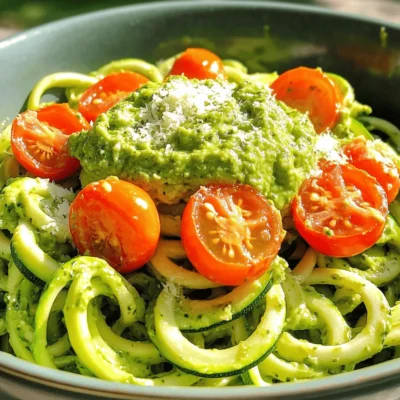 Zucchini Noodles with Pesto Simple and Flavorful Dish